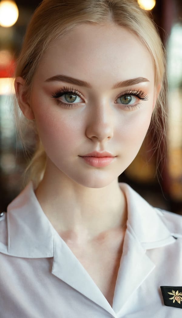 Tags: 21872187, SDXL
{"3": {"inputs": {"seed": 353119966330621, "steps": 32, "cfg": 7.42, "sampler_name": "dpmpp_2m", "scheduler": "karras", "denoise": 1.0, "model": ["27", 0], "positive": ["6", 0], "negative": ["7", 0], "latent_image": ["5", 0]}, "class_type": "KSampler"}, "4": {"inputs": {"ckpt_name": "juggernautxl.safetensors"}, "class_type": "CheckpointLoaderSimple"}, "5": {"inputs": {"width": 768, "height": 1344, "batch_size": 1}, "class_type": "EmptyLatentImage"}, "6": {"inputs": {"text": "21 year old girl, (russian:1.02), (irish:0.98), (temptress:1.11), (detailed face:1.08), (eyelashes:1.10), (double eyelids:0.99), (seductive pose:1.00), (sexy lips:1.05), (beautiful eyes:1.03), (pale skin:1.00), (cute:0.97), (blush:1.14), (seductive facial expression:1.05), (slim:1.12), (in a seductive pose:1.02), (large perky breasts:1.06), (cleavage:1.03), (thigh gap:1.03), (a waitress in uniform:1.13) working at a restaurant, (soft lighting:1.02), (portra:1.01), (textured skin:1.00), (skin fuzz:1.00), (film:1.05), (natural looking skin:1.07), (RAW:1.05), (detailed skin:1.02), (candid cinema:1.04)", "clip": ["27", 1]}, "class_type": "CLIPTextEncode"}, "7": {"inputs": {"text": "(bad hands:1.06), (low resolution:1.07), (worst quality:1.09), (twisted:1.08), (open mouth:1.08), (watermark:1.08), (distorted:1.12)", "clip": ["27", 1]}, "class_type": "CLIPTextEncode"}, "8": {"inputs": {"samples": ["3", 0], "vae": ["4", 2]}, "class_type": "VAEDecode"}, "25": {"inputs": {"lora_name": "nudify_xl.safetensors", "strength_model": 0.14, "strength_clip": 0.02, "model": ["4", 0], "clip": ["4", 1]}, "class_type": "LoraLoader"}, "26": {"inputs": {"lora_name": "shirtlift_SDXL_v2.safetensors", "strength_model": 0.09, "strength_clip": 0.01, "model": ["25", 0], "clip": ["25", 1]}, "class_type": "LoraLoader"}, "27": {"inputs": {"lora_name": "PerfectEyesXL.safetensors", "strength_model": 0.03, "strength_clip": 0.19, "model": ["26", 0], "clip": ["26", 1]}, "class_type": "LoraLoader"}, "30": {"inputs": {"model_name": "4x_NMKD-Superscale-SP_178000_G.pth"}, "class_type": "UpscaleModelLoader"}, "31": {"inputs": {"upscale_model": ["30", 0], "image": ["8", 0]}, "class_type": "ImageUpscaleWithModel"}, "32": {"inputs": {"upscale_method": "lanczos", "scale_by": 0.5, "image": ["31", 0]}, "class_type": "ImageScaleBy"}, "33": {"inputs": {"pixels": ["32", 0], "vae": ["4", 2]}, "class_type": "VAEEncode"}, "34": {"inputs": {"seed": 353119966330621, "steps": 32, "cfg": 7.42, "sampler_name": "dpmpp_2m", "scheduler": "karras", "denoise": 0.3, "model": ["27", 0], "positive": ["6", 0], "negative": ["7", 0], "latent_image": ["33", 0]}, "class_type": "KSampler"}, "36": {"inputs": {"samples": ["34", 0], "vae": ["4", 2]}, "class_type": "VAEDecode"}, "39": {"inputs": {"filename_prefix": "comfyapi-1714352617159", "images": ["36", 0]}, "class_type": "SaveImage"}}