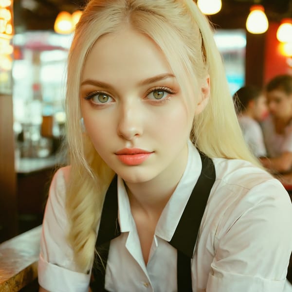 Tags: 21872187, SDXL
{"3": {"inputs": {"seed": 486433388690975, "steps": 32, "cfg": 5.81, "sampler_name": "dpmpp_2m", "scheduler": "karras", "denoise": 1.0, "model": ["27", 0], "positive": ["6", 0], "negative": ["7", 0], "latent_image": ["5", 0]}, "class_type": "KSampler"}, "4": {"inputs": {"ckpt_name": "juggernautxl.safetensors"}, "class_type": "CheckpointLoaderSimple"}, "5": {"inputs": {"width": 1024, "height": 1024, "batch_size": 1}, "class_type": "EmptyLatentImage"}, "6": {"inputs": {"text": "23 year old girl, (ukrainian:1.12), (beautiful eyes:1.04), (pale skin:1.09), (cute:1.13), (sexy lips:1.13), (seductive pose:1.02), (temptress:0.95), (slim:1.11), (idol:1.08), (detailed face:0.95), (double eyelids:0.96), (blush:1.10), (seductive facial expression:1.00), (on all fours:1.08), (spreading ass cheeks:1.13), (from behind:0.97), (backboob:1.07), (a waitress in uniform:1.14) working at a restaurant, (RAW:1.01), (candid cinema:1.00), (textured skin:1.05), (soft lighting:1.08), (portra:1.06), (skin fuzz:1.08), (film:1.00), (natural looking skin:1.03), (detailed skin:1.04)", "clip": ["27", 1]}, "class_type": "CLIPTextEncode"}, "7": {"inputs": {"text": "(watermark:1.13), (open mouth:1.07), (bad hands:1.08), (distorted:1.10), (twisted:1.14), (low resolution:1.08), (worst quality:1.08)", "clip": ["27", 1]}, "class_type": "CLIPTextEncode"}, "8": {"inputs": {"samples": ["3", 0], "vae": ["4", 2]}, "class_type": "VAEDecode"}, "25": {"inputs": {"lora_name": "nudify_xl.safetensors", "strength_model": 0.32, "strength_clip": 0.13, "model": ["4", 0], "clip": ["4", 1]}, "class_type": "LoraLoader"}, "26": {"inputs": {"lora_name": "shirtlift_SDXL_v2.safetensors", "strength_model": 0.14, "strength_clip": 0.15, "model": ["25", 0], "clip": ["25", 1]}, "class_type": "LoraLoader"}, "27": {"inputs": {"lora_name": "PerfectEyesXL.safetensors", "strength_model": 0.15, "strength_clip": 0.01, "model": ["26", 0], "clip": ["26", 1]}, "class_type": "LoraLoader"}, "30": {"inputs": {"model_name": "4x_NMKD-Superscale-SP_178000_G.pth"}, "class_type": "UpscaleModelLoader"}, "31": {"inputs": {"upscale_model": ["30", 0], "image": ["8", 0]}, "class_type": "ImageUpscaleWithModel"}, "32": {"inputs": {"upscale_method": "lanczos", "scale_by": 0.5, "image": ["31", 0]}, "class_type": "ImageScaleBy"}, "33": {"inputs": {"pixels": ["32", 0], "vae": ["4", 2]}, "class_type": "VAEEncode"}, "34": {"inputs": {"seed": 486433388690975, "steps": 32, "cfg": 5.81, "sampler_name": "dpmpp_2m", "scheduler": "karras", "denoise": 0.3, "model": ["27", 0], "positive": ["6", 0], "negative": ["7", 0], "latent_image": ["33", 0]}, "class_type": "KSampler"}, "36": {"inputs": {"samples": ["34", 0], "vae": ["4", 2]}, "class_type": "VAEDecode"}, "39": {"inputs": {"filename_prefix": "comfyapi-1710655888103", "images": ["36", 0]}, "class_type": "SaveImage"}}