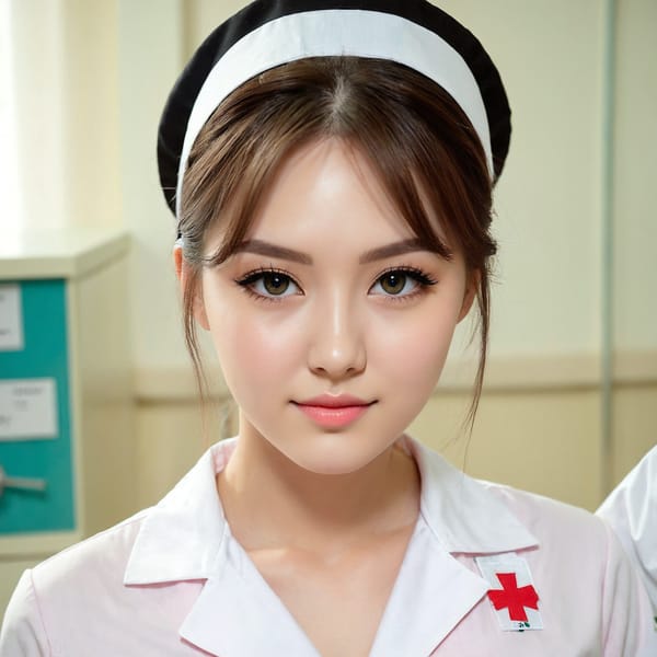 Tags: 21872187, SDXL
{"3": {"inputs": {"seed": 782009022997752, "steps": 64, "cfg": 7.62, "sampler_name": "dpmpp_2m", "scheduler": "karras", "denoise": 1.0, "model": ["27", 0], "positive": ["6", 0], "negative": ["7", 0], "latent_image": ["5", 0]}, "class_type": "KSampler"}, "4": {"inputs": {"ckpt_name": "juggernautXL_v8Rundiffusion.safetensors"}, "class_type": "CheckpointLoaderSimple"}, "5": {"inputs": {"width": 1024, "height": 1024, "batch_size": 1}, "class_type": "EmptyLatentImage"}, "6": {"inputs": {"text": "23 year old girl, (seductive facial expression:1.08), (cute:1.13), (slim:1.01), (detailed face:1.01), (double eyelids:1.10), (beautiful eyes:1.03), (blush:1.01), (pale skin:0.99), (seductive pose:1.01), (eyelashes:1.07), (sexy lips:1.13), (temptress:1.07), (idol:0.96), (in a seductive pose:1.08), (large perky breasts:0.96), (cleavage:1.13), (thigh gap:1.14), (nurse in uniform:1.12) working in a hospital ward, (detailed skin:1.09), (textured skin:1.07), (candid cinema:1.04), (film:1.08), (RAW:1.00), (portra:1.03), (skin fuzz:1.03), (natural looking skin:1.02), (soft lighting:1.09)", "clip": ["27", 1]}, "class_type": "CLIPTextEncode"}, "7": {"inputs": {"text": "(bad hands:1.14), (low resolution:1.10), (twisted:1.08), (watermark:1.12), (distorted:1.12), (worst quality:1.07), (open mouth:1.11)", "clip": ["27", 1]}, "class_type": "CLIPTextEncode"}, "8": {"inputs": {"samples": ["3", 0], "vae": ["4", 2]}, "class_type": "VAEDecode"}, "25": {"inputs": {"lora_name": "nudify_xl.safetensors", "strength_model": 0.31, "strength_clip": 0.18, "model": ["4", 0], "clip": ["4", 1]}, "class_type": "LoraLoader"}, "26": {"inputs": {"lora_name": "shirtlift_SDXL_v2.safetensors", "strength_model": 0.15, "strength_clip": 0.03, "model": ["25", 0], "clip": ["25", 1]}, "class_type": "LoraLoader"}, "27": {"inputs": {"lora_name": "PerfectEyesXL.safetensors", "strength_model": 0.06, "strength_clip": 0.06, "model": ["26", 0], "clip": ["26", 1]}, "class_type": "LoraLoader"}, "30": {"inputs": {"model_name": "4x_NMKD-Superscale-SP_178000_G.pth"}, "class_type": "UpscaleModelLoader"}, "31": {"inputs": {"upscale_model": ["30", 0], "image": ["8", 0]}, "class_type": "ImageUpscaleWithModel"}, "32": {"inputs": {"upscale_method": "lanczos", "scale_by": 0.5, "image": ["31", 0]}, "class_type": "ImageScaleBy"}, "33": {"inputs": {"pixels": ["32", 0], "vae": ["4", 2]}, "class_type": "VAEEncode"}, "34": {"inputs": {"seed": 782009022997752, "steps": 64, "cfg": 7.62, "sampler_name": "dpmpp_2m", "scheduler": "karras", "denoise": 0.3, "model": ["27", 0], "positive": ["6", 0], "negative": ["7", 0], "latent_image": ["33", 0]}, "class_type": "KSampler"}, "36": {"inputs": {"samples": ["34", 0], "vae": ["4", 2]}, "class_type": "VAEDecode"}, "39": {"inputs": {"filename_prefix": "comfyapi-1707706957132", "images": ["36", 0]}, "class_type": "SaveImage"}}