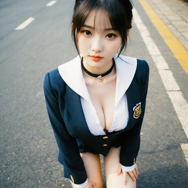 Tags: 21872187, SDXL
{"3": {"inputs": {"seed": 344443914152373, "steps": 32, "cfg": 6.91, "sampler_name": "dpmpp_2m", "scheduler": "karras", "denoise": 1.0, "model": ["27", 0], "positive": ["6", 0], "negative": ["7", 0], "latent_image": ["5", 0]}, "class_type": "KSampler"}, "4": {"inputs": {"ckpt_name": "helloworldxl.safetensors"}, "class_type": "CheckpointLoaderSimple"}, "5": {"inputs": {"width": 1024, "height": 1024, "batch_size": 1}, "class_type": "EmptyLatentImage"}, "6": {"inputs": {"text": "26 year old girl, (chinese:1.11), (irish:0.98), (korean:0.98), (slim:0.97), (blush:0.95), (cute:1.13), (temptress:1.04), (seductive pose:0.95), (eyelashes:1.03), (idol:1.02), (seductive facial expression:1.05), (double eyelids:1.06), (beautiful eyes:0.99), (pale skin:1.10), (in a seductive pose:1.05), (large perky breasts:1.00), (cleavage:1.11), (thigh gap:0.95), (school uniform:1.01), choker, busy street, (portra:1.05), (skin fuzz:1.00), (natural looking skin:1.05), (candid cinema:1.07), (RAW:1.01), (detailed skin:1.06), (film:1.02), (soft lighting:1.08), (textured skin:1.04)", "clip": ["27", 1]}, "class_type": "CLIPTextEncode"}, "7": {"inputs": {"text": "(open mouth:1.10), (distorted:1.11), (low resolution:1.13), (bad hands:1.07), (watermark:1.14), (twisted:1.08), (worst quality:1.07)", "clip": ["27", 1]}, "class_type": "CLIPTextEncode"}, "8": {"inputs": {"samples": ["3", 0], "vae": ["4", 2]}, "class_type": "VAEDecode"}, "25": {"inputs": {"lora_name": "nudify_xl.safetensors", "strength_model": 0.36, "strength_clip": 0.36, "model": ["4", 0], "clip": ["4", 1]}, "class_type": "LoraLoader"}, "26": {"inputs": {"lora_name": "shirtlift_SDXL_v2.safetensors", "strength_model": 0.0, "strength_clip": 0.09, "model": ["25", 0], "clip": ["25", 1]}, "class_type": "LoraLoader"}, "27": {"inputs": {"lora_name": "PerfectEyesXL.safetensors", "strength_model": 0.11, "strength_clip": 0.1, "model": ["26", 0], "clip": ["26", 1]}, "class_type": "LoraLoader"}, "30": {"inputs": {"model_name": "4x_NMKD-Superscale-SP_178000_G.pth"}, "class_type": "UpscaleModelLoader"}, "31": {"inputs": {"upscale_model": ["30", 0], "image": ["8", 0]}, "class_type": "ImageUpscaleWithModel"}, "32": {"inputs": {"upscale_method": "lanczos", "scale_by": 0.5, "image": ["31", 0]}, "class_type": "ImageScaleBy"}, "33": {"inputs": {"pixels": ["32", 0], "vae": ["4", 2]}, "class_type": "VAEEncode"}, "34": {"inputs": {"seed": 344443914152373, "steps": 32, "cfg": 6.91, "sampler_name": "dpmpp_2m", "scheduler": "karras", "denoise": 0.3, "model": ["27", 0], "positive": ["6", 0], "negative": ["7", 0], "latent_image": ["33", 0]}, "class_type": "KSampler"}, "36": {"inputs": {"samples": ["34", 0], "vae": ["4", 2]}, "class_type": "VAEDecode"}, "39": {"inputs": {"filename_prefix": "comfyapi-1727945376243", "images": ["36", 0]}, "class_type": "SaveImage"}}