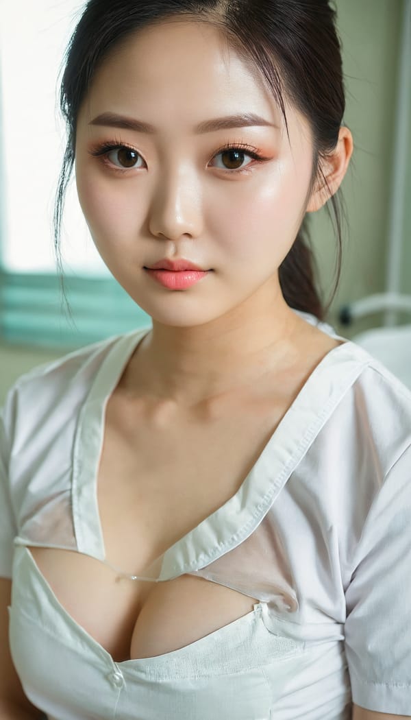 Tags: 21872187, SDXL
{"3": {"inputs": {"seed": 402425985769278, "steps": 64, "cfg": 6.1, "sampler_name": "dpmpp_2m", "scheduler": "karras", "denoise": 1.0, "model": ["27", 0], "positive": ["6", 0], "negative": ["7", 0], "latent_image": ["5", 0]}, "class_type": "KSampler"}, "4": {"inputs": {"ckpt_name": "juggernautxl.safetensors"}, "class_type": "CheckpointLoaderSimple"}, "5": {"inputs": {"width": 768, "height": 1344, "batch_size": 1}, "class_type": "EmptyLatentImage"}, "6": {"inputs": {"text": "28 year old girl, (korean:0.95), (taiwanese:1.07), (eyelashes:1.02), (slim:1.13), (seductive facial expression:1.12), (sexy lips:1.06), (detailed face:1.03), (pale skin:1.01), (blush:1.02), (double eyelids:0.99), (temptress:1.14), (beautiful eyes:0.99), (seductive pose:1.08), (idol:1.13), (cute:1.02), (perky ass:1.06), (exposed ass:1.11), (looking back:1.10), (sexy ass:1.07), (thigh gap:1.03), (nurse in uniform:1.09) working in a hospital ward, (soft lighting:1.03), (skin fuzz:1.06), (detailed skin:1.03), (natural looking skin:1.02), (RAW:1.05), (candid cinema:1.04), (film:1.06), (portra:1.03), (textured skin:1.07)", "clip": ["27", 1]}, "class_type": "CLIPTextEncode"}, "7": {"inputs": {"text": "(low resolution:1.08), (distorted:1.11), (open mouth:1.14), (watermark:1.14), (bad hands:1.10), (twisted:1.06), (worst quality:1.08)", "clip": ["27", 1]}, "class_type": "CLIPTextEncode"}, "8": {"inputs": {"samples": ["3", 0], "vae": ["4", 2]}, "class_type": "VAEDecode"}, "25": {"inputs": {"lora_name": "nudify_xl.safetensors", "strength_model": 0.38, "strength_clip": 0.14, "model": ["4", 0], "clip": ["4", 1]}, "class_type": "LoraLoader"}, "26": {"inputs": {"lora_name": "shirtlift_SDXL_v2.safetensors", "strength_model": 0.15, "strength_clip": 0.18, "model": ["25", 0], "clip": ["25", 1]}, "class_type": "LoraLoader"}, "27": {"inputs": {"lora_name": "PerfectEyesXL.safetensors", "strength_model": 0.01, "strength_clip": 0.14, "model": ["26", 0], "clip": ["26", 1]}, "class_type": "LoraLoader"}, "30": {"inputs": {"model_name": "4x_NMKD-Superscale-SP_178000_G.pth"}, "class_type": "UpscaleModelLoader"}, "31": {"inputs": {"upscale_model": ["30", 0], "image": ["8", 0]}, "class_type": "ImageUpscaleWithModel"}, "32": {"inputs": {"upscale_method": "lanczos", "scale_by": 0.5, "image": ["31", 0]}, "class_type": "ImageScaleBy"}, "33": {"inputs": {"pixels": ["32", 0], "vae": ["4", 2]}, "class_type": "VAEEncode"}, "34": {"inputs": {"seed": 402425985769278, "steps": 64, "cfg": 6.1, "sampler_name": "dpmpp_2m", "scheduler": "karras", "denoise": 0.3, "model": ["27", 0], "positive": ["6", 0], "negative": ["7", 0], "latent_image": ["33", 0]}, "class_type": "KSampler"}, "36": {"inputs": {"samples": ["34", 0], "vae": ["4", 2]}, "class_type": "VAEDecode"}, "39": {"inputs": {"filename_prefix": "comfyapi-1735064186067", "images": ["36", 0]}, "class_type": "SaveImage"}}