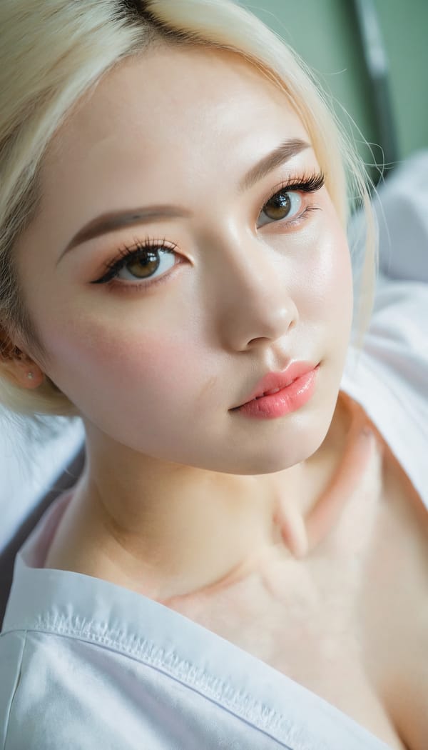 Tags: 21872187, SDXL
{"3": {"inputs": {"seed": 857704640685087, "steps": 64, "cfg": 6.0, "sampler_name": "dpmpp_2m", "scheduler": "karras", "denoise": 1.0, "model": ["27", 0], "positive": ["6", 0], "negative": ["7", 0], "latent_image": ["5", 0]}, "class_type": "KSampler"}, "4": {"inputs": {"ckpt_name": "juggernautxl.safetensors"}, "class_type": "CheckpointLoaderSimple"}, "5": {"inputs": {"width": 768, "height": 1344, "batch_size": 1}, "class_type": "EmptyLatentImage"}, "6": {"inputs": {"text": "26 year old girl, (ukrainian:1.08), (taiwanese:1.02), (beautiful eyes:1.05), (pale skin:1.09), (temptress:1.05), (idol:1.04), (sexy lips:1.02), (seductive pose:1.05), (blush:1.05), (seductive facial expression:1.14), (double eyelids:0.98), (eyelashes:1.05), (cute:1.11), (slim:1.14), (on all fours:0.97), (spreading ass cheeks:0.98), (from behind:1.09), (backboob:0.95), (nurse in uniform:0.96) working in a hospital ward, (soft lighting:1.06), (skin fuzz:1.09), (film:1.00), (RAW:1.06), (detailed skin:1.05), (portra:1.04), (textured skin:1.09), (candid cinema:1.07), (natural looking skin:1.04)", "clip": ["27", 1]}, "class_type": "CLIPTextEncode"}, "7": {"inputs": {"text": "(twisted:1.12), (bad hands:1.13), (watermark:1.11), (low resolution:1.09), (distorted:1.14), (worst quality:1.05), (open mouth:1.10)", "clip": ["27", 1]}, "class_type": "CLIPTextEncode"}, "8": {"inputs": {"samples": ["3", 0], "vae": ["4", 2]}, "class_type": "VAEDecode"}, "25": {"inputs": {"lora_name": "nudify_xl.safetensors", "strength_model": 0.09, "strength_clip": 0.17, "model": ["4", 0], "clip": ["4", 1]}, "class_type": "LoraLoader"}, "26": {"inputs": {"lora_name": "shirtlift_SDXL_v2.safetensors", "strength_model": 0.16, "strength_clip": 0.16, "model": ["25", 0], "clip": ["25", 1]}, "class_type": "LoraLoader"}, "27": {"inputs": {"lora_name": "PerfectEyesXL.safetensors", "strength_model": 0.15, "strength_clip": 0.18, "model": ["26", 0], "clip": ["26", 1]}, "class_type": "LoraLoader"}, "30": {"inputs": {"model_name": "4x_NMKD-Superscale-SP_178000_G.pth"}, "class_type": "UpscaleModelLoader"}, "31": {"inputs": {"upscale_model": ["30", 0], "image": ["8", 0]}, "class_type": "ImageUpscaleWithModel"}, "32": {"inputs": {"upscale_method": "lanczos", "scale_by": 0.5, "image": ["31", 0]}, "class_type": "ImageScaleBy"}, "33": {"inputs": {"pixels": ["32", 0], "vae": ["4", 2]}, "class_type": "VAEEncode"}, "34": {"inputs": {"seed": 857704640685087, "steps": 64, "cfg": 6.0, "sampler_name": "dpmpp_2m", "scheduler": "karras", "denoise": 0.3, "model": ["27", 0], "positive": ["6", 0], "negative": ["7", 0], "latent_image": ["33", 0]}, "class_type": "KSampler"}, "36": {"inputs": {"samples": ["34", 0], "vae": ["4", 2]}, "class_type": "VAEDecode"}, "39": {"inputs": {"filename_prefix": "comfyapi-1732533459273", "images": ["36", 0]}, "class_type": "SaveImage"}}