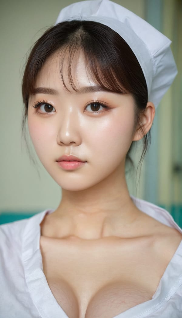 Tags: 21872187, SDXL
{"3": {"inputs": {"seed": 989935452424457, "steps": 64, "cfg": 6.35, "sampler_name": "dpmpp_2m", "scheduler": "karras", "denoise": 1.0, "model": ["27", 0], "positive": ["6", 0], "negative": ["7", 0], "latent_image": ["5", 0]}, "class_type": "KSampler"}, "4": {"inputs": {"ckpt_name": "juggernautxl.safetensors"}, "class_type": "CheckpointLoaderSimple"}, "5": {"inputs": {"width": 768, "height": 1344, "batch_size": 1}, "class_type": "EmptyLatentImage"}, "6": {"inputs": {"text": "18 year old girl, (korean:1.08), (cute:1.09), (double eyelids:1.03), (sexy lips:0.97), (slim:0.98), (blush:0.97), (seductive facial expression:0.99), (idol:1.03), (seductive pose:1.01), (detailed face:1.14), (eyelashes:1.09), (temptress:1.07), (beautiful eyes:1.00), (pale skin:0.98), (in a seductive pose:1.10), (large perky breasts:1.04), (cleavage:0.95), (thigh gap:1.13), (nurse in uniform:1.08) working in a hospital ward, (textured skin:1.04), (candid cinema:1.05), (skin fuzz:1.02), (portra:1.07), (RAW:1.00), (detailed skin:1.04), (film:1.03), (natural looking skin:1.04), (soft lighting:1.04)", "clip": ["27", 1]}, "class_type": "CLIPTextEncode"}, "7": {"inputs": {"text": "(worst quality:1.05), (distorted:1.06), (watermark:1.14), (bad hands:1.06), (open mouth:1.07), (low resolution:1.05), (twisted:1.10)", "clip": ["27", 1]}, "class_type": "CLIPTextEncode"}, "8": {"inputs": {"samples": ["3", 0], "vae": ["4", 2]}, "class_type": "VAEDecode"}, "25": {"inputs": {"lora_name": "nudify_xl.safetensors", "strength_model": 0.37, "strength_clip": 0.28, "model": ["4", 0], "clip": ["4", 1]}, "class_type": "LoraLoader"}, "26": {"inputs": {"lora_name": "shirtlift_SDXL_v2.safetensors", "strength_model": 0.06, "strength_clip": 0.01, "model": ["25", 0], "clip": ["25", 1]}, "class_type": "LoraLoader"}, "27": {"inputs": {"lora_name": "PerfectEyesXL.safetensors", "strength_model": 0.0, "strength_clip": 0.07, "model": ["26", 0], "clip": ["26", 1]}, "class_type": "LoraLoader"}, "30": {"inputs": {"model_name": "4x_NMKD-Superscale-SP_178000_G.pth"}, "class_type": "UpscaleModelLoader"}, "31": {"inputs": {"upscale_model": ["30", 0], "image": ["8", 0]}, "class_type": "ImageUpscaleWithModel"}, "32": {"inputs": {"upscale_method": "lanczos", "scale_by": 0.5, "image": ["31", 0]}, "class_type": "ImageScaleBy"}, "33": {"inputs": {"pixels": ["32", 0], "vae": ["4", 2]}, "class_type": "VAEEncode"}, "34": {"inputs": {"seed": 989935452424457, "steps": 64, "cfg": 6.35, "sampler_name": "dpmpp_2m", "scheduler": "karras", "denoise": 0.3, "model": ["27", 0], "positive": ["6", 0], "negative": ["7", 0], "latent_image": ["33", 0]}, "class_type": "KSampler"}, "36": {"inputs": {"samples": ["34", 0], "vae": ["4", 2]}, "class_type": "VAEDecode"}, "39": {"inputs": {"filename_prefix": "comfyapi-1716235247767", "images": ["36", 0]}, "class_type": "SaveImage"}}