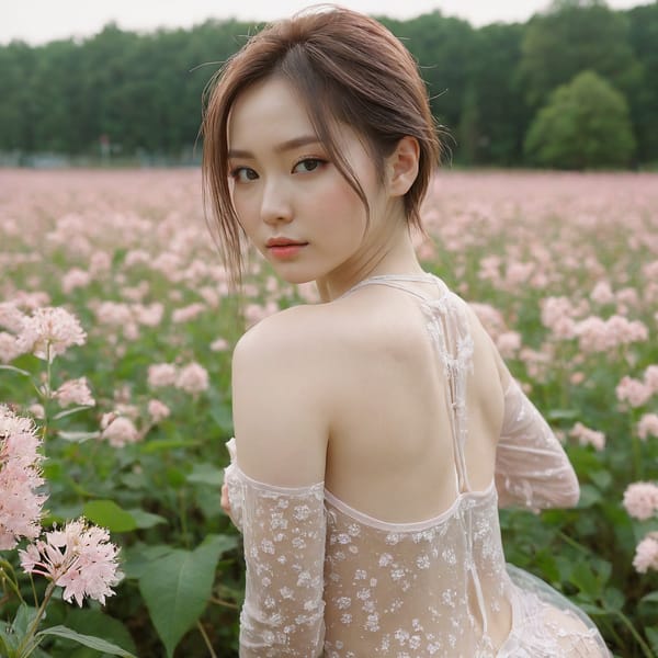 Tags: 21872187, SDXL
{"3": {"inputs": {"seed": 863924435635898, "steps": 32, "cfg": 5.67, "sampler_name": "dpmpp_2m", "scheduler": "karras", "denoise": 1.0, "model": ["27", 0], "positive": ["6", 0], "negative": ["7", 0], "latent_image": ["5", 0]}, "class_type": "KSampler"}, "4": {"inputs": {"ckpt_name": "juggernautxl.safetensors"}, "class_type": "CheckpointLoaderSimple"}, "5": {"inputs": {"width": 1024, "height": 1024, "batch_size": 1}, "class_type": "EmptyLatentImage"}, "6": {"inputs": {"text": "26 year old girl, (russian:1.14), (korean:1.09), (slim:1.00), (seductive facial expression:1.11), (eyelashes:1.13), (beautiful eyes:0.97), (cute:1.07), (seductive pose:1.14), (idol:1.03), (pale skin:1.14), (sexy lips:0.99), (blush:1.08), (temptress:0.99), (detailed face:1.05), (perky ass:0.95), (exposed ass:1.08), (looking back:1.10), (sexy ass:1.12), (thigh gap:1.10), wearing (translucent clothes:1.14) on a flower field, (RAW:1.03), (candid cinema:1.02), (skin fuzz:1.00), (natural looking skin:1.09), (detailed skin:1.06), (film:1.03), (portra:1.06), (soft lighting:1.08), (textured skin:1.09)", "clip": ["27", 1]}, "class_type": "CLIPTextEncode"}, "7": {"inputs": {"text": "(open mouth:1.12), (watermark:1.08), (twisted:1.13), (worst quality:1.13), (distorted:1.08), (bad hands:1.11), (low resolution:1.10)", "clip": ["27", 1]}, "class_type": "CLIPTextEncode"}, "8": {"inputs": {"samples": ["3", 0], "vae": ["4", 2]}, "class_type": "VAEDecode"}, "25": {"inputs": {"lora_name": "nudify_xl.safetensors", "strength_model": 0.11, "strength_clip": 0.3, "model": ["4", 0], "clip": ["4", 1]}, "class_type": "LoraLoader"}, "26": {"inputs": {"lora_name": "shirtlift_SDXL_v2.safetensors", "strength_model": 0.13, "strength_clip": 0.02, "model": ["25", 0], "clip": ["25", 1]}, "class_type": "LoraLoader"}, "27": {"inputs": {"lora_name": "PerfectEyesXL.safetensors", "strength_model": 0.12, "strength_clip": 0.01, "model": ["26", 0], "clip": ["26", 1]}, "class_type": "LoraLoader"}, "30": {"inputs": {"model_name": "4x_NMKD-Superscale-SP_178000_G.pth"}, "class_type": "UpscaleModelLoader"}, "31": {"inputs": {"upscale_model": ["30", 0], "image": ["8", 0]}, "class_type": "ImageUpscaleWithModel"}, "32": {"inputs": {"upscale_method": "lanczos", "scale_by": 0.5, "image": ["31", 0]}, "class_type": "ImageScaleBy"}, "33": {"inputs": {"pixels": ["32", 0], "vae": ["4", 2]}, "class_type": "VAEEncode"}, "34": {"inputs": {"seed": 863924435635898, "steps": 32, "cfg": 5.67, "sampler_name": "dpmpp_2m", "scheduler": "karras", "denoise": 0.3, "model": ["27", 0], "positive": ["6", 0], "negative": ["7", 0], "latent_image": ["33", 0]}, "class_type": "KSampler"}, "36": {"inputs": {"samples": ["34", 0], "vae": ["4", 2]}, "class_type": "VAEDecode"}, "39": {"inputs": {"filename_prefix": "comfyapi-1716175051236", "images": ["36", 0]}, "class_type": "SaveImage"}}