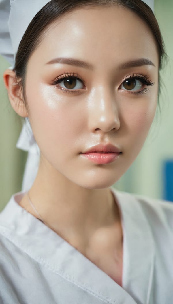 Tags: 21872187, SDXL
{"3": {"inputs": {"seed": 881081757486487, "steps": 64, "cfg": 5.6, "sampler_name": "dpmpp_2m", "scheduler": "karras", "denoise": 1.0, "model": ["27", 0], "positive": ["6", 0], "negative": ["7", 0], "latent_image": ["5", 0]}, "class_type": "KSampler"}, "4": {"inputs": {"ckpt_name": "juggernautxl.safetensors"}, "class_type": "CheckpointLoaderSimple"}, "5": {"inputs": {"width": 768, "height": 1344, "batch_size": 1}, "class_type": "EmptyLatentImage"}, "6": {"inputs": {"text": "25 year old girl, (double eyelids:1.11), (pale skin:1.03), (cute:1.02), (eyelashes:1.11), (slim:0.97), (blush:0.98), (detailed face:1.04), (temptress:1.03), (seductive pose:1.08), (sexy lips:1.08), (seductive facial expression:0.97), (beautiful eyes:0.99), (in a seductive pose:1.13), (large perky breasts:0.95), (cleavage:1.06), (thigh gap:0.96), (nurse in uniform:1.10) working in a hospital ward, (film:1.01), (textured skin:1.07), (RAW:1.03), (detailed skin:1.00), (soft lighting:1.08), (natural looking skin:1.01), (skin fuzz:1.04), (portra:1.08), (candid cinema:1.06)", "clip": ["27", 1]}, "class_type": "CLIPTextEncode"}, "7": {"inputs": {"text": "(worst quality:1.10), (bad hands:1.13), (open mouth:1.06), (twisted:1.13), (watermark:1.11), (distorted:1.11), (low resolution:1.14)", "clip": ["27", 1]}, "class_type": "CLIPTextEncode"}, "8": {"inputs": {"samples": ["3", 0], "vae": ["4", 2]}, "class_type": "VAEDecode"}, "25": {"inputs": {"lora_name": "nudify_xl.safetensors", "strength_model": 0.12, "strength_clip": 0.1, "model": ["4", 0], "clip": ["4", 1]}, "class_type": "LoraLoader"}, "26": {"inputs": {"lora_name": "shirtlift_SDXL_v2.safetensors", "strength_model": 0.05, "strength_clip": 0.15, "model": ["25", 0], "clip": ["25", 1]}, "class_type": "LoraLoader"}, "27": {"inputs": {"lora_name": "PerfectEyesXL.safetensors", "strength_model": 0.1, "strength_clip": 0.05, "model": ["26", 0], "clip": ["26", 1]}, "class_type": "LoraLoader"}, "30": {"inputs": {"model_name": "4x_NMKD-Superscale-SP_178000_G.pth"}, "class_type": "UpscaleModelLoader"}, "31": {"inputs": {"upscale_model": ["30", 0], "image": ["8", 0]}, "class_type": "ImageUpscaleWithModel"}, "32": {"inputs": {"upscale_method": "lanczos", "scale_by": 0.5, "image": ["31", 0]}, "class_type": "ImageScaleBy"}, "33": {"inputs": {"pixels": ["32", 0], "vae": ["4", 2]}, "class_type": "VAEEncode"}, "34": {"inputs": {"seed": 881081757486487, "steps": 64, "cfg": 5.6, "sampler_name": "dpmpp_2m", "scheduler": "karras", "denoise": 0.3, "model": ["27", 0], "positive": ["6", 0], "negative": ["7", 0], "latent_image": ["33", 0]}, "class_type": "KSampler"}, "36": {"inputs": {"samples": ["34", 0], "vae": ["4", 2]}, "class_type": "VAEDecode"}, "39": {"inputs": {"filename_prefix": "comfyapi-1716193172698", "images": ["36", 0]}, "class_type": "SaveImage"}}