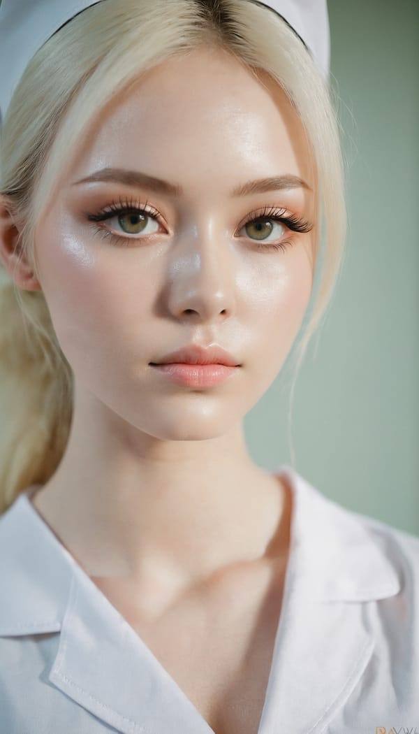 Tags: 21872187, SDXL
{"3": {"inputs": {"seed": 954547899053385, "steps": 32, "cfg": 6.53, "sampler_name": "dpmpp_2m", "scheduler": "karras", "denoise": 1.0, "model": ["27", 0], "positive": ["6", 0], "negative": ["7", 0], "latent_image": ["5", 0]}, "class_type": "KSampler"}, "4": {"inputs": {"ckpt_name": "juggernautxl.safetensors"}, "class_type": "CheckpointLoaderSimple"}, "5": {"inputs": {"width": 768, "height": 1344, "batch_size": 1}, "class_type": "EmptyLatentImage"}, "6": {"inputs": {"text": "25 year old girl, (beautiful eyes:1.12), (temptress:1.03), (blush:0.96), (sexy lips:0.97), (slim:0.96), (seductive pose:1.03), (seductive facial expression:1.10), (eyelashes:1.09), (double eyelids:1.11), (pale skin:1.12), (detailed face:1.06), (idol:1.12), (on all fours:1.05), (spreading ass cheeks:0.97), (from behind:1.12), (backboob:1.12), (nurse in uniform:1.06) working in a hospital ward, (RAW:1.00), (candid cinema:1.03), (skin fuzz:1.02), (detailed skin:1.00), (film:1.00), (soft lighting:1.03), (natural looking skin:1.04), (portra:1.09), (textured skin:1.08)", "clip": ["27", 1]}, "class_type": "CLIPTextEncode"}, "7": {"inputs": {"text": "(low resolution:1.08), (open mouth:1.12), (twisted:1.10), (distorted:1.07), (watermark:1.14), (worst quality:1.05), (bad hands:1.12)", "clip": ["27", 1]}, "class_type": "CLIPTextEncode"}, "8": {"inputs": {"samples": ["3", 0], "vae": ["4", 2]}, "class_type": "VAEDecode"}, "25": {"inputs": {"lora_name": "nudify_xl.safetensors", "strength_model": 0.0, "strength_clip": 0.14, "model": ["4", 0], "clip": ["4", 1]}, "class_type": "LoraLoader"}, "26": {"inputs": {"lora_name": "shirtlift_SDXL_v2.safetensors", "strength_model": 0.01, "strength_clip": 0.02, "model": ["25", 0], "clip": ["25", 1]}, "class_type": "LoraLoader"}, "27": {"inputs": {"lora_name": "PerfectEyesXL.safetensors", "strength_model": 0.06, "strength_clip": 0.01, "model": ["26", 0], "clip": ["26", 1]}, "class_type": "LoraLoader"}, "30": {"inputs": {"model_name": "4x_NMKD-Superscale-SP_178000_G.pth"}, "class_type": "UpscaleModelLoader"}, "31": {"inputs": {"upscale_model": ["30", 0], "image": ["8", 0]}, "class_type": "ImageUpscaleWithModel"}, "32": {"inputs": {"upscale_method": "lanczos", "scale_by": 0.5, "image": ["31", 0]}, "class_type": "ImageScaleBy"}, "33": {"inputs": {"pixels": ["32", 0], "vae": ["4", 2]}, "class_type": "VAEEncode"}, "34": {"inputs": {"seed": 954547899053385, "steps": 32, "cfg": 6.53, "sampler_name": "dpmpp_2m", "scheduler": "karras", "denoise": 0.3, "model": ["27", 0], "positive": ["6", 0], "negative": ["7", 0], "latent_image": ["33", 0]}, "class_type": "KSampler"}, "36": {"inputs": {"samples": ["34", 0], "vae": ["4", 2]}, "class_type": "VAEDecode"}, "39": {"inputs": {"filename_prefix": "comfyapi-1714245562631", "images": ["36", 0]}, "class_type": "SaveImage"}}