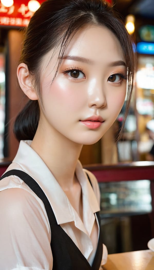 Tags: 21872187, SDXL
{"3": {"inputs": {"seed": 613910417073619, "steps": 64, "cfg": 7.91, "sampler_name": "dpmpp_2m", "scheduler": "karras", "denoise": 1.0, "model": ["27", 0], "positive": ["6", 0], "negative": ["7", 0], "latent_image": ["5", 0]}, "class_type": "KSampler"}, "4": {"inputs": {"ckpt_name": "juggernautxl.safetensors"}, "class_type": "CheckpointLoaderSimple"}, "5": {"inputs": {"width": 768, "height": 1344, "batch_size": 1}, "class_type": "EmptyLatentImage"}, "6": {"inputs": {"text": "18 year old girl, (korean:1.06), (chinese:0.95), (irish:0.95), (eyelashes:1.02), (seductive pose:0.98), (slim:1.07), (seductive facial expression:1.12), (temptress:0.99), (pale skin:0.98), (beautiful eyes:1.05), (double eyelids:1.05), (cute:1.11), (sexy lips:1.02), (detailed face:1.06), (blush:0.97), (idol:0.96), (perky ass:1.14), (exposed ass:1.14), (looking back:1.01), (sexy ass:1.08), (thigh gap:1.04), (a waitress in uniform:1.00) working at a restaurant, (natural looking skin:1.09), (candid cinema:1.02), (detailed skin:1.05), (skin fuzz:1.03), (textured skin:1.02), (film:1.06), (portra:1.06), (soft lighting:1.03), (RAW:1.00)", "clip": ["27", 1]}, "class_type": "CLIPTextEncode"}, "7": {"inputs": {"text": "(twisted:1.07), (open mouth:1.14), (watermark:1.10), (worst quality:1.07), (low resolution:1.09), (bad hands:1.08), (distorted:1.09)", "clip": ["27", 1]}, "class_type": "CLIPTextEncode"}, "8": {"inputs": {"samples": ["3", 0], "vae": ["4", 2]}, "class_type": "VAEDecode"}, "25": {"inputs": {"lora_name": "nudify_xl.safetensors", "strength_model": 0.04, "strength_clip": 0.23, "model": ["4", 0], "clip": ["4", 1]}, "class_type": "LoraLoader"}, "26": {"inputs": {"lora_name": "shirtlift_SDXL_v2.safetensors", "strength_model": 0.05, "strength_clip": 0.12, "model": ["25", 0], "clip": ["25", 1]}, "class_type": "LoraLoader"}, "27": {"inputs": {"lora_name": "PerfectEyesXL.safetensors", "strength_model": 0.19, "strength_clip": 0.17, "model": ["26", 0], "clip": ["26", 1]}, "class_type": "LoraLoader"}, "30": {"inputs": {"model_name": "4x_NMKD-Superscale-SP_178000_G.pth"}, "class_type": "UpscaleModelLoader"}, "31": {"inputs": {"upscale_model": ["30", 0], "image": ["8", 0]}, "class_type": "ImageUpscaleWithModel"}, "32": {"inputs": {"upscale_method": "lanczos", "scale_by": 0.5, "image": ["31", 0]}, "class_type": "ImageScaleBy"}, "33": {"inputs": {"pixels": ["32", 0], "vae": ["4", 2]}, "class_type": "VAEEncode"}, "34": {"inputs": {"seed": 613910417073619, "steps": 64, "cfg": 7.91, "sampler_name": "dpmpp_2m", "scheduler": "karras", "denoise": 0.3, "model": ["27", 0], "positive": ["6", 0], "negative": ["7", 0], "latent_image": ["33", 0]}, "class_type": "KSampler"}, "36": {"inputs": {"samples": ["34", 0], "vae": ["4", 2]}, "class_type": "VAEDecode"}, "39": {"inputs": {"filename_prefix": "comfyapi-1723641427772", "images": ["36", 0]}, "class_type": "SaveImage"}}