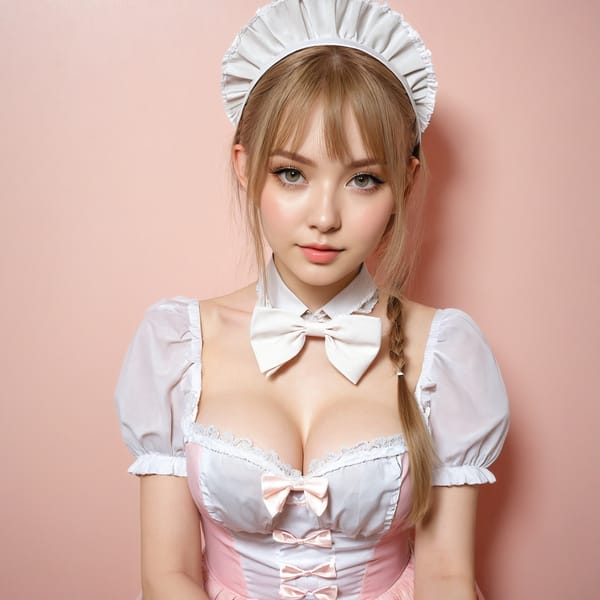 Tags: 21872187, SDXL
{"3": {"inputs": {"seed": 302847597637016, "steps": 32, "cfg": 6.55, "sampler_name": "dpmpp_2m", "scheduler": "karras", "denoise": 1.0, "model": ["27", 0], "positive": ["6", 0], "negative": ["7", 0], "latent_image": ["5", 0]}, "class_type": "KSampler"}, "4": {"inputs": {"ckpt_name": "juggernautxl.safetensors"}, "class_type": "CheckpointLoaderSimple"}, "5": {"inputs": {"width": 1024, "height": 1024, "batch_size": 1}, "class_type": "EmptyLatentImage"}, "6": {"inputs": {"text": "21 year old girl, (russian:0.99), (detailed face:1.05), (beautiful eyes:1.09), (slim:0.97), (sexy lips:1.01), (seductive pose:1.10), (idol:1.13), (blush:1.14), (double eyelids:1.08), (temptress:1.04), (cute:0.97), (seductive facial expression:1.05), (eyelashes:1.10), (pale skin:1.00), (in a seductive pose:0.95), (large perky breasts:0.95), (cleavage:1.14), (thigh gap:1.07), in a (skimpy maid costume:1.14) working at a maid cafe, choker, bowtie, headband, pleated skirt, (soft lighting:1.04), (film:1.05), (textured skin:1.06), (natural looking skin:1.04), (detailed skin:1.07), (portra:1.05), (skin fuzz:1.02), (RAW:1.01), (candid cinema:1.04)", "clip": ["27", 1]}, "class_type": "CLIPTextEncode"}, "7": {"inputs": {"text": "(twisted:1.09), (open mouth:1.07), (worst quality:1.10), (watermark:1.08), (low resolution:1.09), (distorted:1.14), (bad hands:1.08)", "clip": ["27", 1]}, "class_type": "CLIPTextEncode"}, "8": {"inputs": {"samples": ["3", 0], "vae": ["4", 2]}, "class_type": "VAEDecode"}, "25": {"inputs": {"lora_name": "nudify_xl.safetensors", "strength_model": 0.15, "strength_clip": 0.27, "model": ["4", 0], "clip": ["4", 1]}, "class_type": "LoraLoader"}, "26": {"inputs": {"lora_name": "shirtlift_SDXL_v2.safetensors", "strength_model": 0.14, "strength_clip": 0.13, "model": ["25", 0], "clip": ["25", 1]}, "class_type": "LoraLoader"}, "27": {"inputs": {"lora_name": "PerfectEyesXL.safetensors", "strength_model": 0.09, "strength_clip": 0.13, "model": ["26", 0], "clip": ["26", 1]}, "class_type": "LoraLoader"}, "30": {"inputs": {"model_name": "4x_NMKD-Superscale-SP_178000_G.pth"}, "class_type": "UpscaleModelLoader"}, "31": {"inputs": {"upscale_model": ["30", 0], "image": ["8", 0]}, "class_type": "ImageUpscaleWithModel"}, "32": {"inputs": {"upscale_method": "lanczos", "scale_by": 0.5, "image": ["31", 0]}, "class_type": "ImageScaleBy"}, "33": {"inputs": {"pixels": ["32", 0], "vae": ["4", 2]}, "class_type": "VAEEncode"}, "34": {"inputs": {"seed": 302847597637016, "steps": 32, "cfg": 6.55, "sampler_name": "dpmpp_2m", "scheduler": "karras", "denoise": 0.3, "model": ["27", 0], "positive": ["6", 0], "negative": ["7", 0], "latent_image": ["33", 0]}, "class_type": "KSampler"}, "36": {"inputs": {"samples": ["34", 0], "vae": ["4", 2]}, "class_type": "VAEDecode"}, "39": {"inputs": {"filename_prefix": "comfyapi-1716952363252", "images": ["36", 0]}, "class_type": "SaveImage"}}