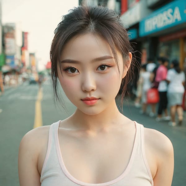 Tags: 21872187, SDXL
{"3": {"inputs": {"seed": 408076938060751, "steps": 64, "cfg": 7.15, "sampler_name": "dpmpp_2m", "scheduler": "karras", "denoise": 1.0, "model": ["27", 0], "positive": ["6", 0], "negative": ["7", 0], "latent_image": ["5", 0]}, "class_type": "KSampler"}, "4": {"inputs": {"ckpt_name": "juggernautxl.safetensors"}, "class_type": "CheckpointLoaderSimple"}, "5": {"inputs": {"width": 1024, "height": 1024, "batch_size": 1}, "class_type": "EmptyLatentImage"}, "6": {"inputs": {"text": "19 year old girl, (irish:1.06), (korean:1.04), (eyelashes:0.96), (blush:1.10), (cute:1.06), (seductive facial expression:1.03), (detailed face:1.07), (sexy lips:1.05), (beautiful eyes:0.98), (slim:1.13), (seductive pose:0.98), (idol:1.07), (double eyelids:1.09), (pale skin:1.10), (temptress:1.14), (perky ass:1.12), (exposed ass:1.06), (looking back:0.99), (sexy ass:1.02), (thigh gap:0.95), (white tanktop:0.97), busy street, (film:1.06), (portra:1.09), (candid cinema:1.05), (soft lighting:1.00), (RAW:1.00), (detailed skin:1.00), (natural looking skin:1.07), (textured skin:1.09)", "clip": ["27", 1]}, "class_type": "CLIPTextEncode"}, "7": {"inputs": {"text": "(bad hands:1.11), (distorted:1.06), (open mouth:1.05), (low resolution:1.09), (worst quality:1.06), (watermark:1.05), (twisted:1.05)", "clip": ["27", 1]}, "class_type": "CLIPTextEncode"}, "8": {"inputs": {"samples": ["3", 0], "vae": ["4", 2]}, "class_type": "VAEDecode"}, "25": {"inputs": {"lora_name": "nudify_xl.safetensors", "strength_model": 0.13, "strength_clip": 0.1, "model": ["4", 0], "clip": ["4", 1]}, "class_type": "LoraLoader"}, "26": {"inputs": {"lora_name": "shirtlift_SDXL_v2.safetensors", "strength_model": 0.15, "strength_clip": 0.03, "model": ["25", 0], "clip": ["25", 1]}, "class_type": "LoraLoader"}, "27": {"inputs": {"lora_name": "PerfectEyesXL.safetensors", "strength_model": 0.06, "strength_clip": 0.19, "model": ["26", 0], "clip": ["26", 1]}, "class_type": "LoraLoader"}, "30": {"inputs": {"model_name": "4x_NMKD-Superscale-SP_178000_G.pth"}, "class_type": "UpscaleModelLoader"}, "31": {"inputs": {"upscale_model": ["30", 0], "image": ["8", 0]}, "class_type": "ImageUpscaleWithModel"}, "32": {"inputs": {"upscale_method": "lanczos", "scale_by": 0.5, "image": ["31", 0]}, "class_type": "ImageScaleBy"}, "33": {"inputs": {"pixels": ["32", 0], "vae": ["4", 2]}, "class_type": "VAEEncode"}, "34": {"inputs": {"seed": 408076938060751, "steps": 64, "cfg": 7.15, "sampler_name": "dpmpp_2m", "scheduler": "karras", "denoise": 0.3, "model": ["27", 0], "positive": ["6", 0], "negative": ["7", 0], "latent_image": ["33", 0]}, "class_type": "KSampler"}, "36": {"inputs": {"samples": ["34", 0], "vae": ["4", 2]}, "class_type": "VAEDecode"}, "39": {"inputs": {"filename_prefix": "comfyapi-1713961073338", "images": ["36", 0]}, "class_type": "SaveImage"}}