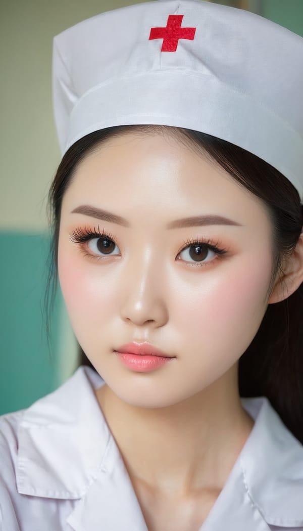 Tags: 21872187, SDXL
{"3": {"inputs": {"seed": 138761567003732, "steps": 64, "cfg": 6.87, "sampler_name": "dpmpp_2m", "scheduler": "karras", "denoise": 1.0, "model": ["27", 0], "positive": ["6", 0], "negative": ["7", 0], "latent_image": ["5", 0]}, "class_type": "KSampler"}, "4": {"inputs": {"ckpt_name": "juggernautxl.safetensors"}, "class_type": "CheckpointLoaderSimple"}, "5": {"inputs": {"width": 768, "height": 1344, "batch_size": 1}, "class_type": "EmptyLatentImage"}, "6": {"inputs": {"text": "25 year old girl, (chinese:1.07), (pale skin:1.01), (blush:1.03), (double eyelids:1.10), (eyelashes:1.07), (cute:1.13), (detailed face:1.11), (idol:1.03), (sexy lips:0.95), (beautiful eyes:1.08), (temptress:1.11), (seductive facial expression:0.95), (slim:0.99), (seductive pose:1.00), (in a seductive pose:0.99), (large perky breasts:0.96), (cleavage:1.05), (thigh gap:1.00), (nurse in uniform:1.14) working in a hospital ward, (skin fuzz:1.00), (soft lighting:1.07), (candid cinema:1.07), (RAW:1.08), (detailed skin:1.04), (natural looking skin:1.02), (film:1.08), (portra:1.09), (textured skin:1.01)", "clip": ["27", 1]}, "class_type": "CLIPTextEncode"}, "7": {"inputs": {"text": "(open mouth:1.09), (twisted:1.14), (bad hands:1.11), (distorted:1.08), (watermark:1.13), (low resolution:1.07), (worst quality:1.07)", "clip": ["27", 1]}, "class_type": "CLIPTextEncode"}, "8": {"inputs": {"samples": ["3", 0], "vae": ["4", 2]}, "class_type": "VAEDecode"}, "25": {"inputs": {"lora_name": "nudify_xl.safetensors", "strength_model": 0.34, "strength_clip": 0.33, "model": ["4", 0], "clip": ["4", 1]}, "class_type": "LoraLoader"}, "26": {"inputs": {"lora_name": "shirtlift_SDXL_v2.safetensors", "strength_model": 0.08, "strength_clip": 0.0, "model": ["25", 0], "clip": ["25", 1]}, "class_type": "LoraLoader"}, "27": {"inputs": {"lora_name": "PerfectEyesXL.safetensors", "strength_model": 0.13, "strength_clip": 0.02, "model": ["26", 0], "clip": ["26", 1]}, "class_type": "LoraLoader"}, "30": {"inputs": {"model_name": "4x_NMKD-Superscale-SP_178000_G.pth"}, "class_type": "UpscaleModelLoader"}, "31": {"inputs": {"upscale_model": ["30", 0], "image": ["8", 0]}, "class_type": "ImageUpscaleWithModel"}, "32": {"inputs": {"upscale_method": "lanczos", "scale_by": 0.5, "image": ["31", 0]}, "class_type": "ImageScaleBy"}, "33": {"inputs": {"pixels": ["32", 0], "vae": ["4", 2]}, "class_type": "VAEEncode"}, "34": {"inputs": {"seed": 138761567003732, "steps": 64, "cfg": 6.87, "sampler_name": "dpmpp_2m", "scheduler": "karras", "denoise": 0.3, "model": ["27", 0], "positive": ["6", 0], "negative": ["7", 0], "latent_image": ["33", 0]}, "class_type": "KSampler"}, "36": {"inputs": {"samples": ["34", 0], "vae": ["4", 2]}, "class_type": "VAEDecode"}, "39": {"inputs": {"filename_prefix": "comfyapi-1713686883290", "images": ["36", 0]}, "class_type": "SaveImage"}}