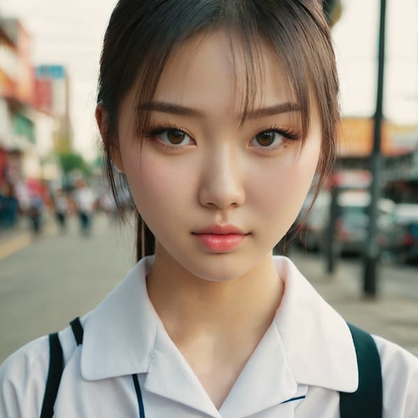 Tags: 21872187, SDXL
{"3": {"inputs": {"seed": 582727990496383, "steps": 32, "cfg": 6.85, "sampler_name": "dpmpp_2m", "scheduler": "karras", "denoise": 1.0, "model": ["27", 0], "positive": ["6", 0], "negative": ["7", 0], "latent_image": ["5", 0]}, "class_type": "KSampler"}, "4": {"inputs": {"ckpt_name": "juggernautxl.safetensors"}, "class_type": "CheckpointLoaderSimple"}, "5": {"inputs": {"width": 1024, "height": 1024, "batch_size": 1}, "class_type": "EmptyLatentImage"}, "6": {"inputs": {"text": "21 year old girl, (chinese:1.01), (ukrainian:1.00), (cute:1.01), (seductive facial expression:1.06), (beautiful eyes:1.05), (temptress:1.02), (idol:0.99), (sexy lips:1.00), (seductive pose:1.08), (eyelashes:1.00), (slim:0.97), (detailed face:1.14), (blush:1.03), (double eyelids:1.10), (pale skin:0.97), (on all fours:1.10), (spreading ass cheeks:1.06), (from behind:1.06), (backboob:0.99), (school uniform:1.09), choker, busy street, (candid cinema:1.00), (textured skin:1.03), (natural looking skin:1.05), (film:1.05), (detailed skin:1.06), (portra:1.07), (soft lighting:1.08), (RAW:1.06), (skin fuzz:1.08)", "clip": ["27", 1]}, "class_type": "CLIPTextEncode"}, "7": {"inputs": {"text": "(twisted:1.07), (low resolution:1.14), (open mouth:1.06), (bad hands:1.09), (worst quality:1.11), (distorted:1.12), (watermark:1.08)", "clip": ["27", 1]}, "class_type": "CLIPTextEncode"}, "8": {"inputs": {"samples": ["3", 0], "vae": ["4", 2]}, "class_type": "VAEDecode"}, "25": {"inputs": {"lora_name": "nudify_xl.safetensors", "strength_model": 0.21, "strength_clip": 0.02, "model": ["4", 0], "clip": ["4", 1]}, "class_type": "LoraLoader"}, "26": {"inputs": {"lora_name": "shirtlift_SDXL_v2.safetensors", "strength_model": 0.01, "strength_clip": 0.04, "model": ["25", 0], "clip": ["25", 1]}, "class_type": "LoraLoader"}, "27": {"inputs": {"lora_name": "PerfectEyesXL.safetensors", "strength_model": 0.18, "strength_clip": 0.18, "model": ["26", 0], "clip": ["26", 1]}, "class_type": "LoraLoader"}, "30": {"inputs": {"model_name": "4x_NMKD-Superscale-SP_178000_G.pth"}, "class_type": "UpscaleModelLoader"}, "31": {"inputs": {"upscale_model": ["30", 0], "image": ["8", 0]}, "class_type": "ImageUpscaleWithModel"}, "32": {"inputs": {"upscale_method": "lanczos", "scale_by": 0.5, "image": ["31", 0]}, "class_type": "ImageScaleBy"}, "33": {"inputs": {"pixels": ["32", 0], "vae": ["4", 2]}, "class_type": "VAEEncode"}, "34": {"inputs": {"seed": 582727990496383, "steps": 32, "cfg": 6.85, "sampler_name": "dpmpp_2m", "scheduler": "karras", "denoise": 0.3, "model": ["27", 0], "positive": ["6", 0], "negative": ["7", 0], "latent_image": ["33", 0]}, "class_type": "KSampler"}, "36": {"inputs": {"samples": ["34", 0], "vae": ["4", 2]}, "class_type": "VAEDecode"}, "39": {"inputs": {"filename_prefix": "comfyapi-1725996174798", "images": ["36", 0]}, "class_type": "SaveImage"}}