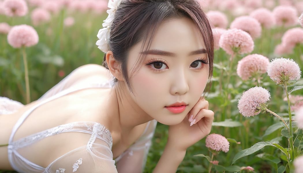 Tags: 21872187, SDXL
{"3": {"inputs": {"seed": 960107067391044, "steps": 64, "cfg": 7.33, "sampler_name": "dpmpp_2m", "scheduler": "karras", "denoise": 1.0, "model": ["27", 0], "positive": ["6", 0], "negative": ["7", 0], "latent_image": ["5", 0]}, "class_type": "KSampler"}, "4": {"inputs": {"ckpt_name": "juggernautxl.safetensors"}, "class_type": "CheckpointLoaderSimple"}, "5": {"inputs": {"width": 1344, "height": 768, "batch_size": 1}, "class_type": "EmptyLatentImage"}, "6": {"inputs": {"text": "21 year old girl, (chinese:1.02), (korean:1.13), (eyelashes:1.05), (idol:1.05), (seductive pose:1.07), (blush:1.12), (detailed face:1.00), (pale skin:1.02), (slim:1.02), (beautiful eyes:1.02), (sexy lips:1.08), (temptress:0.98), (cute:0.99), (double eyelids:1.08), (perky ass:0.99), (exposed ass:0.97), (looking back:1.10), (sexy ass:1.10), (thigh gap:1.11), wearing (translucent clothes:1.05) on a flower field, (portra:1.04), (soft lighting:1.01), (candid cinema:1.01), (natural looking skin:1.06), (textured skin:1.09), (RAW:1.07), (skin fuzz:1.02), (detailed skin:1.01), (film:1.06)", "clip": ["27", 1]}, "class_type": "CLIPTextEncode"}, "7": {"inputs": {"text": "(distorted:1.07), (worst quality:1.05), (bad hands:1.12), (open mouth:1.06), (watermark:1.08), (low resolution:1.13), (twisted:1.13)", "clip": ["27", 1]}, "class_type": "CLIPTextEncode"}, "8": {"inputs": {"samples": ["3", 0], "vae": ["4", 2]}, "class_type": "VAEDecode"}, "25": {"inputs": {"lora_name": "nudify_xl.safetensors", "strength_model": 0.12, "strength_clip": 0.03, "model": ["4", 0], "clip": ["4", 1]}, "class_type": "LoraLoader"}, "26": {"inputs": {"lora_name": "shirtlift_SDXL_v2.safetensors", "strength_model": 0.1, "strength_clip": 0.0, "model": ["25", 0], "clip": ["25", 1]}, "class_type": "LoraLoader"}, "27": {"inputs": {"lora_name": "PerfectEyesXL.safetensors", "strength_model": 0.17, "strength_clip": 0.14, "model": ["26", 0], "clip": ["26", 1]}, "class_type": "LoraLoader"}, "30": {"inputs": {"model_name": "4x_NMKD-Superscale-SP_178000_G.pth"}, "class_type": "UpscaleModelLoader"}, "31": {"inputs": {"upscale_model": ["30", 0], "image": ["8", 0]}, "class_type": "ImageUpscaleWithModel"}, "32": {"inputs": {"upscale_method": "lanczos", "scale_by": 0.5, "image": ["31", 0]}, "class_type": "ImageScaleBy"}, "33": {"inputs": {"pixels": ["32", 0], "vae": ["4", 2]}, "class_type": "VAEEncode"}, "34": {"inputs": {"seed": 960107067391044, "steps": 64, "cfg": 7.33, "sampler_name": "dpmpp_2m", "scheduler": "karras", "denoise": 0.3, "model": ["27", 0], "positive": ["6", 0], "negative": ["7", 0], "latent_image": ["33", 0]}, "class_type": "KSampler"}, "36": {"inputs": {"samples": ["34", 0], "vae": ["4", 2]}, "class_type": "VAEDecode"}, "39": {"inputs": {"filename_prefix": "comfyapi-1725419653040", "images": ["36", 0]}, "class_type": "SaveImage"}}