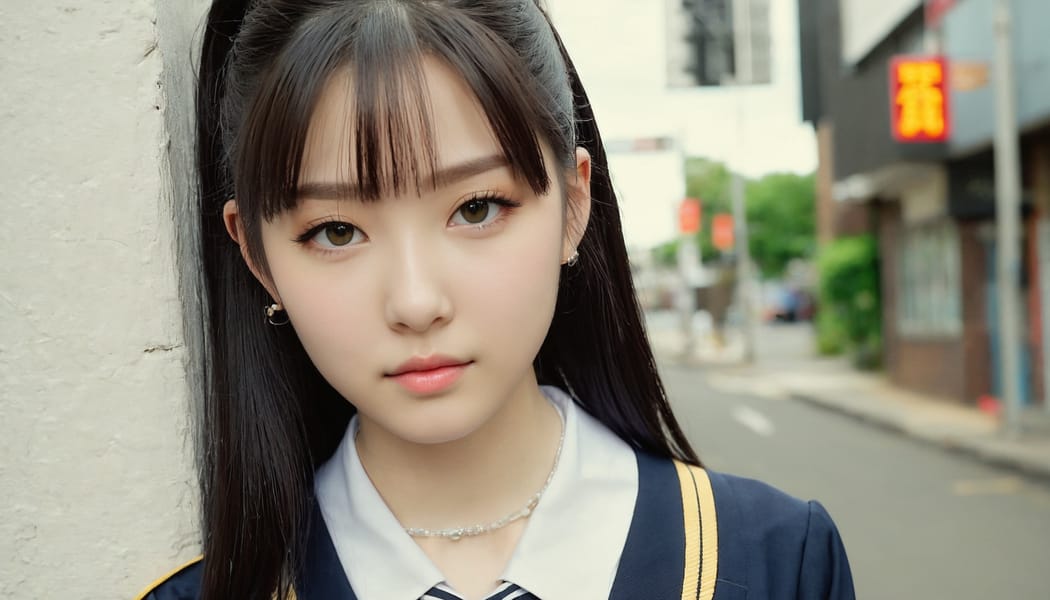 Tags: 21872187, SDXL
{"3": {"inputs": {"seed": 884779066871088, "steps": 64, "cfg": 6.67, "sampler_name": "dpmpp_2m", "scheduler": "karras", "denoise": 1.0, "model": ["27", 0], "positive": ["6", 0], "negative": ["7", 0], "latent_image": ["5", 0]}, "class_type": "KSampler"}, "4": {"inputs": {"ckpt_name": "juggernautxl.safetensors"}, "class_type": "CheckpointLoaderSimple"}, "5": {"inputs": {"width": 1344, "height": 768, "batch_size": 1}, "class_type": "EmptyLatentImage"}, "6": {"inputs": {"text": "21 year old girl, (cute:1.04), (slim:1.09), (seductive pose:1.11), (pale skin:1.03), (seductive facial expression:0.98), (idol:1.08), (eyelashes:0.96), (beautiful eyes:1.09), (double eyelids:1.05), (detailed face:1.05), (temptress:1.10), (perky ass:0.96), (exposed ass:1.01), (looking back:1.04), (sexy ass:1.01), (thigh gap:1.09), (school uniform:1.03), choker, busy street, (soft lighting:1.06), (skin fuzz:1.05), (film:1.02), (portra:1.08), (candid cinema:1.04), (natural looking skin:1.09), (detailed skin:1.08), (textured skin:1.01), (RAW:1.05)", "clip": ["27", 1]}, "class_type": "CLIPTextEncode"}, "7": {"inputs": {"text": "(open mouth:1.08), (twisted:1.10), (distorted:1.14), (low resolution:1.06), (bad hands:1.14), (worst quality:1.08), (watermark:1.05)", "clip": ["27", 1]}, "class_type": "CLIPTextEncode"}, "8": {"inputs": {"samples": ["3", 0], "vae": ["4", 2]}, "class_type": "VAEDecode"}, "25": {"inputs": {"lora_name": "nudify_xl.safetensors", "strength_model": 0.1, "strength_clip": 0.08, "model": ["4", 0], "clip": ["4", 1]}, "class_type": "LoraLoader"}, "26": {"inputs": {"lora_name": "shirtlift_SDXL_v2.safetensors", "strength_model": 0.03, "strength_clip": 0.15, "model": ["25", 0], "clip": ["25", 1]}, "class_type": "LoraLoader"}, "27": {"inputs": {"lora_name": "PerfectEyesXL.safetensors", "strength_model": 0.15, "strength_clip": 0.0, "model": ["26", 0], "clip": ["26", 1]}, "class_type": "LoraLoader"}, "30": {"inputs": {"model_name": "4x_NMKD-Superscale-SP_178000_G.pth"}, "class_type": "UpscaleModelLoader"}, "31": {"inputs": {"upscale_model": ["30", 0], "image": ["8", 0]}, "class_type": "ImageUpscaleWithModel"}, "32": {"inputs": {"upscale_method": "lanczos", "scale_by": 0.5, "image": ["31", 0]}, "class_type": "ImageScaleBy"}, "33": {"inputs": {"pixels": ["32", 0], "vae": ["4", 2]}, "class_type": "VAEEncode"}, "34": {"inputs": {"seed": 884779066871088, "steps": 64, "cfg": 6.67, "sampler_name": "dpmpp_2m", "scheduler": "karras", "denoise": 0.3, "model": ["27", 0], "positive": ["6", 0], "negative": ["7", 0], "latent_image": ["33", 0]}, "class_type": "KSampler"}, "36": {"inputs": {"samples": ["34", 0], "vae": ["4", 2]}, "class_type": "VAEDecode"}, "39": {"inputs": {"filename_prefix": "comfyapi-1732996998918", "images": ["36", 0]}, "class_type": "SaveImage"}}