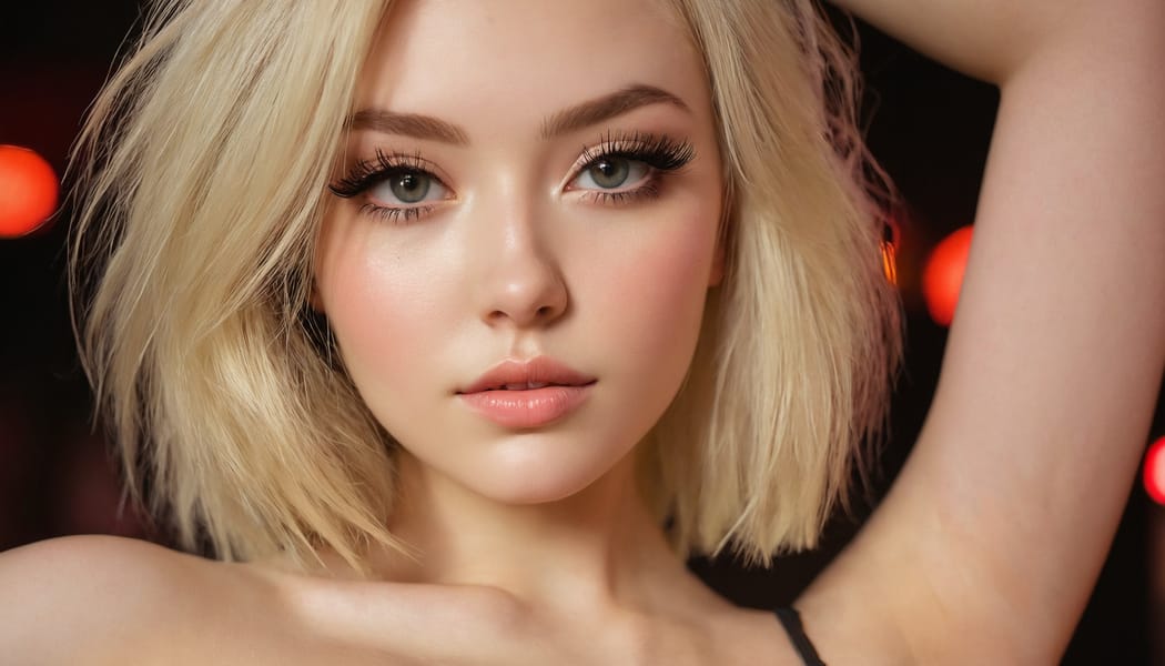 Tags: 21872187, SDXL
{"3": {"inputs": {"seed": 629829534760290, "steps": 64, "cfg": 5.12, "sampler_name": "dpmpp_2m", "scheduler": "karras", "denoise": 1.0, "model": ["27", 0], "positive": ["6", 0], "negative": ["7", 0], "latent_image": ["5", 0]}, "class_type": "KSampler"}, "4": {"inputs": {"ckpt_name": "juggernautxl.safetensors"}, "class_type": "CheckpointLoaderSimple"}, "5": {"inputs": {"width": 1344, "height": 768, "batch_size": 1}, "class_type": "EmptyLatentImage"}, "6": {"inputs": {"text": "22 year old girl, (detailed face:0.97), (pale skin:0.99), (slim:1.11), (cute:1.13), (eyelashes:1.11), (blush:1.02), (seductive pose:1.09), (seductive facial expression:0.95), (sexy lips:1.10), (beautiful eyes:1.01), (temptress:1.05), (double eyelids:1.03), (in a seductive pose:1.09), (large perky breasts:1.00), (cleavage:1.13), (thigh gap:1.01), (a pole dancer:1.03) at a night club, (film:1.02), (detailed skin:1.03), (textured skin:1.04), (skin fuzz:1.04), (portra:1.08), (RAW:1.04), (candid cinema:1.00), (natural looking skin:1.09), (soft lighting:1.07)", "clip": ["27", 1]}, "class_type": "CLIPTextEncode"}, "7": {"inputs": {"text": "(low resolution:1.05), (worst quality:1.10), (bad hands:1.08), (distorted:1.11), (watermark:1.07), (open mouth:1.05), (twisted:1.07)", "clip": ["27", 1]}, "class_type": "CLIPTextEncode"}, "8": {"inputs": {"samples": ["3", 0], "vae": ["4", 2]}, "class_type": "VAEDecode"}, "25": {"inputs": {"lora_name": "nudify_xl.safetensors", "strength_model": 0.06, "strength_clip": 0.24, "model": ["4", 0], "clip": ["4", 1]}, "class_type": "LoraLoader"}, "26": {"inputs": {"lora_name": "shirtlift_SDXL_v2.safetensors", "strength_model": 0.02, "strength_clip": 0.01, "model": ["25", 0], "clip": ["25", 1]}, "class_type": "LoraLoader"}, "27": {"inputs": {"lora_name": "PerfectEyesXL.safetensors", "strength_model": 0.03, "strength_clip": 0.06, "model": ["26", 0], "clip": ["26", 1]}, "class_type": "LoraLoader"}, "30": {"inputs": {"model_name": "4x_NMKD-Superscale-SP_178000_G.pth"}, "class_type": "UpscaleModelLoader"}, "31": {"inputs": {"upscale_model": ["30", 0], "image": ["8", 0]}, "class_type": "ImageUpscaleWithModel"}, "32": {"inputs": {"upscale_method": "lanczos", "scale_by": 0.5, "image": ["31", 0]}, "class_type": "ImageScaleBy"}, "33": {"inputs": {"pixels": ["32", 0], "vae": ["4", 2]}, "class_type": "VAEEncode"}, "34": {"inputs": {"seed": 629829534760290, "steps": 64, "cfg": 5.12, "sampler_name": "dpmpp_2m", "scheduler": "karras", "denoise": 0.3, "model": ["27", 0], "positive": ["6", 0], "negative": ["7", 0], "latent_image": ["33", 0]}, "class_type": "KSampler"}, "36": {"inputs": {"samples": ["34", 0], "vae": ["4", 2]}, "class_type": "VAEDecode"}, "39": {"inputs": {"filename_prefix": "comfyapi-1726013567230", "images": ["36", 0]}, "class_type": "SaveImage"}}