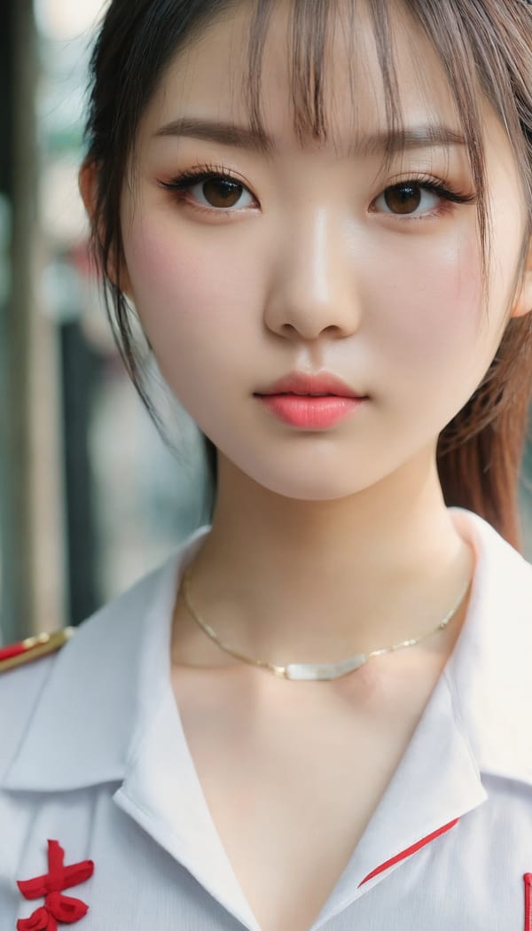 Tags: 21872187, SDXL
{"3": {"inputs": {"seed": 316134798205392, "steps": 32, "cfg": 5.88, "sampler_name": "dpmpp_2m", "scheduler": "karras", "denoise": 1.0, "model": ["27", 0], "positive": ["6", 0], "negative": ["7", 0], "latent_image": ["5", 0]}, "class_type": "KSampler"}, "4": {"inputs": {"ckpt_name": "juggernautxl.safetensors"}, "class_type": "CheckpointLoaderSimple"}, "5": {"inputs": {"width": 768, "height": 1344, "batch_size": 1}, "class_type": "EmptyLatentImage"}, "6": {"inputs": {"text": "20 year old girl, (taiwanese:1.06), (chinese:1.12), (detailed face:1.05), (sexy lips:1.01), (pale skin:1.09), (slim:1.11), (beautiful eyes:1.02), (idol:0.95), (seductive facial expression:1.01), (seductive pose:1.08), (double eyelids:1.09), (blush:1.05), (eyelashes:1.10), (temptress:1.10), (perky ass:0.96), (exposed ass:1.13), (looking back:0.97), (sexy ass:1.12), (thigh gap:0.99), (school uniform:1.05), choker, busy street, (portra:1.03), (detailed skin:1.09), (skin fuzz:1.03), (RAW:1.03), (soft lighting:1.07), (natural looking skin:1.00), (candid cinema:1.08), (textured skin:1.04), (film:1.00)", "clip": ["27", 1]}, "class_type": "CLIPTextEncode"}, "7": {"inputs": {"text": "(bad hands:1.07), (open mouth:1.11), (watermark:1.05), (twisted:1.05), (low resolution:1.11), (distorted:1.09)", "clip": ["27", 1]}, "class_type": "CLIPTextEncode"}, "8": {"inputs": {"samples": ["3", 0], "vae": ["4", 2]}, "class_type": "VAEDecode"}, "25": {"inputs": {"lora_name": "nudify_xl.safetensors", "strength_model": 0.03, "strength_clip": 0.27, "model": ["4", 0], "clip": ["4", 1]}, "class_type": "LoraLoader"}, "26": {"inputs": {"lora_name": "shirtlift_SDXL_v2.safetensors", "strength_model": 0.0, "strength_clip": 0.04, "model": ["25", 0], "clip": ["25", 1]}, "class_type": "LoraLoader"}, "27": {"inputs": {"lora_name": "PerfectEyesXL.safetensors", "strength_model": 0.02, "strength_clip": 0.15, "model": ["26", 0], "clip": ["26", 1]}, "class_type": "LoraLoader"}, "30": {"inputs": {"model_name": "4x_NMKD-Superscale-SP_178000_G.pth"}, "class_type": "UpscaleModelLoader"}, "31": {"inputs": {"upscale_model": ["30", 0], "image": ["8", 0]}, "class_type": "ImageUpscaleWithModel"}, "32": {"inputs": {"upscale_method": "lanczos", "scale_by": 0.5, "image": ["31", 0]}, "class_type": "ImageScaleBy"}, "33": {"inputs": {"pixels": ["32", 0], "vae": ["4", 2]}, "class_type": "VAEEncode"}, "34": {"inputs": {"seed": 316134798205392, "steps": 32, "cfg": 5.88, "sampler_name": "dpmpp_2m", "scheduler": "karras", "denoise": 0.3, "model": ["27", 0], "positive": ["6", 0], "negative": ["7", 0], "latent_image": ["33", 0]}, "class_type": "KSampler"}, "36": {"inputs": {"samples": ["34", 0], "vae": ["4", 2]}, "class_type": "VAEDecode"}, "39": {"inputs": {"filename_prefix": "comfyapi-1724660462300", "images": ["36", 0]}, "class_type": "SaveImage"}}