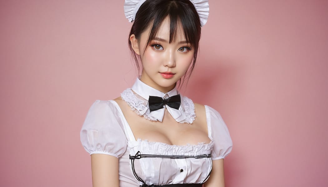 Tags: 21872187, SDXL
{"3": {"inputs": {"seed": 542276747155647, "steps": 32, "cfg": 6.42, "sampler_name": "dpmpp_2m", "scheduler": "karras", "denoise": 1.0, "model": ["27", 0], "positive": ["6", 0], "negative": ["7", 0], "latent_image": ["5", 0]}, "class_type": "KSampler"}, "4": {"inputs": {"ckpt_name": "juggernautxl.safetensors"}, "class_type": "CheckpointLoaderSimple"}, "5": {"inputs": {"width": 1344, "height": 768, "batch_size": 1}, "class_type": "EmptyLatentImage"}, "6": {"inputs": {"text": "19 year old girl, (ukrainian:1.10), (chinese:0.98), (eyelashes:1.05), (temptress:1.06), (blush:1.00), (beautiful eyes:1.06), (cute:1.14), (sexy lips:1.00), (seductive facial expression:0.98), (idol:0.98), (double eyelids:1.11), (detailed face:0.99), (slim:0.98), (pale skin:1.14), (in a seductive pose:0.97), (large perky breasts:0.95), (cleavage:0.95), (thigh gap:0.99), in a (skimpy maid costume:1.00) working at a maid cafe, choker, bowtie, headband, pleated skirt, (film:1.00), (portra:1.06), (skin fuzz:1.00), (RAW:1.07), (soft lighting:1.02), (natural looking skin:1.05), (candid cinema:1.07), (detailed skin:1.02), (textured skin:1.07)", "clip": ["27", 1]}, "class_type": "CLIPTextEncode"}, "7": {"inputs": {"text": "(worst quality:1.13), (watermark:1.06), (twisted:1.07), (distorted:1.14), (open mouth:1.06), (bad hands:1.14), (low resolution:1.06)", "clip": ["27", 1]}, "class_type": "CLIPTextEncode"}, "8": {"inputs": {"samples": ["3", 0], "vae": ["4", 2]}, "class_type": "VAEDecode"}, "25": {"inputs": {"lora_name": "nudify_xl.safetensors", "strength_model": 0.08, "strength_clip": 0.0, "model": ["4", 0], "clip": ["4", 1]}, "class_type": "LoraLoader"}, "26": {"inputs": {"lora_name": "shirtlift_SDXL_v2.safetensors", "strength_model": 0.1, "strength_clip": 0.13, "model": ["25", 0], "clip": ["25", 1]}, "class_type": "LoraLoader"}, "27": {"inputs": {"lora_name": "PerfectEyesXL.safetensors", "strength_model": 0.03, "strength_clip": 0.17, "model": ["26", 0], "clip": ["26", 1]}, "class_type": "LoraLoader"}, "30": {"inputs": {"model_name": "4x_NMKD-Superscale-SP_178000_G.pth"}, "class_type": "UpscaleModelLoader"}, "31": {"inputs": {"upscale_model": ["30", 0], "image": ["8", 0]}, "class_type": "ImageUpscaleWithModel"}, "32": {"inputs": {"upscale_method": "lanczos", "scale_by": 0.5, "image": ["31", 0]}, "class_type": "ImageScaleBy"}, "33": {"inputs": {"pixels": ["32", 0], "vae": ["4", 2]}, "class_type": "VAEEncode"}, "34": {"inputs": {"seed": 542276747155647, "steps": 32, "cfg": 6.42, "sampler_name": "dpmpp_2m", "scheduler": "karras", "denoise": 0.3, "model": ["27", 0], "positive": ["6", 0], "negative": ["7", 0], "latent_image": ["33", 0]}, "class_type": "KSampler"}, "36": {"inputs": {"samples": ["34", 0], "vae": ["4", 2]}, "class_type": "VAEDecode"}, "39": {"inputs": {"filename_prefix": "comfyapi-1732533716171", "images": ["36", 0]}, "class_type": "SaveImage"}}