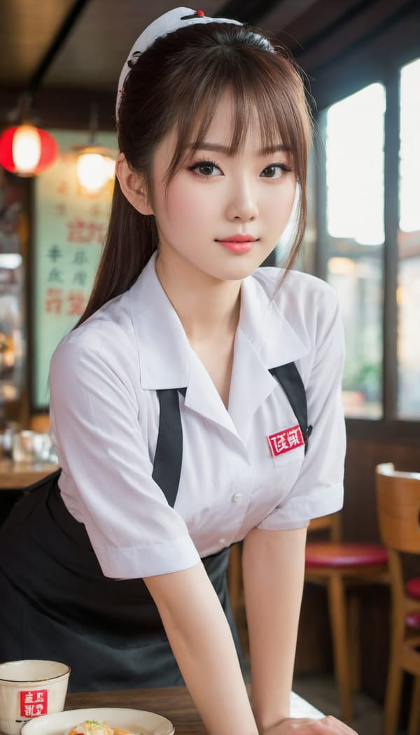 Tags: 21872187, SDXL
{"3": {"inputs": {"seed": 365143033129983, "steps": 64, "cfg": 6.25, "sampler_name": "dpmpp_2m", "scheduler": "karras", "denoise": 1.0, "model": ["27", 0], "positive": ["6", 0], "negative": ["7", 0], "latent_image": ["5", 0]}, "class_type": "KSampler"}, "4": {"inputs": {"ckpt_name": "juggernautXL_v7Rundiffusion.safetensors"}, "class_type": "CheckpointLoaderSimple"}, "5": {"inputs": {"width": 768, "height": 1344, "batch_size": 1}, "class_type": "EmptyLatentImage"}, "6": {"inputs": {"text": "18 year old girl, (japanese:1.10), (chinese:1.11), (temptress:1.08), (seductive facial expression:0.99), (eyelashes:1.01), (detailed face:1.11), (blush:0.98), (idol:1.11), (beautiful eyes:1.06), (seductive pose:1.08), (pale skin:1.11), (sexy lips:1.00), (double eyelids:1.05), (cute:1.00), (slim:1.11), (on all fours:1.03), (spreading ass cheeks:0.95), (from behind:1.00), (backboob:0.98), (a waitress in uniform:1.10) working at a restaurant, (skin fuzz:1.04), (textured skin:1.01), (candid cinema:1.05), (natural looking skin:1.03), (soft lighting:1.01), (film:1.02), (RAW:1.09), (portra:1.02), (detailed skin:1.01)", "clip": ["27", 1]}, "class_type": "CLIPTextEncode"}, "7": {"inputs": {"text": "(watermark:1.05), (low resolution:1.06), (twisted:1.12), (worst quality:1.06), (open mouth:1.10), (distorted:1.07), (bad hands:1.09)", "clip": ["27", 1]}, "class_type": "CLIPTextEncode"}, "8": {"inputs": {"samples": ["3", 0], "vae": ["4", 2]}, "class_type": "VAEDecode"}, "25": {"inputs": {"lora_name": "nudify_xl.safetensors", "strength_model": 0.02, "strength_clip": 0.02, "model": ["4", 0], "clip": ["4", 1]}, "class_type": "LoraLoader"}, "26": {"inputs": {"lora_name": "shirtlift_SDXL_v2.safetensors", "strength_model": 0.17, "strength_clip": 0.0, "model": ["25", 0], "clip": ["25", 1]}, "class_type": "LoraLoader"}, "27": {"inputs": {"lora_name": "PerfectEyesXL.safetensors", "strength_model": 0.1, "strength_clip": 0.12, "model": ["26", 0], "clip": ["26", 1]}, "class_type": "LoraLoader"}, "30": {"inputs": {"model_name": "4x_NMKD-Superscale-SP_178000_G.pth"}, "class_type": "UpscaleModelLoader"}, "31": {"inputs": {"upscale_model": ["30", 0], "image": ["8", 0]}, "class_type": "ImageUpscaleWithModel"}, "32": {"inputs": {"upscale_method": "lanczos", "scale_by": 0.5, "image": ["31", 0]}, "class_type": "ImageScaleBy"}, "33": {"inputs": {"pixels": ["32", 0], "vae": ["4", 2]}, "class_type": "VAEEncode"}, "34": {"inputs": {"seed": 365143033129983, "steps": 64, "cfg": 6.25, "sampler_name": "dpmpp_2m", "scheduler": "karras", "denoise": 0.3, "model": ["27", 0], "positive": ["6", 0], "negative": ["7", 0], "latent_image": ["33", 0]}, "class_type": "KSampler"}, "36": {"inputs": {"samples": ["34", 0], "vae": ["4", 2]}, "class_type": "VAEDecode"}, "39": {"inputs": {"filename_prefix": "comfyapi-1704715993659", "images": ["36", 0]}, "class_type": "SaveImage"}}