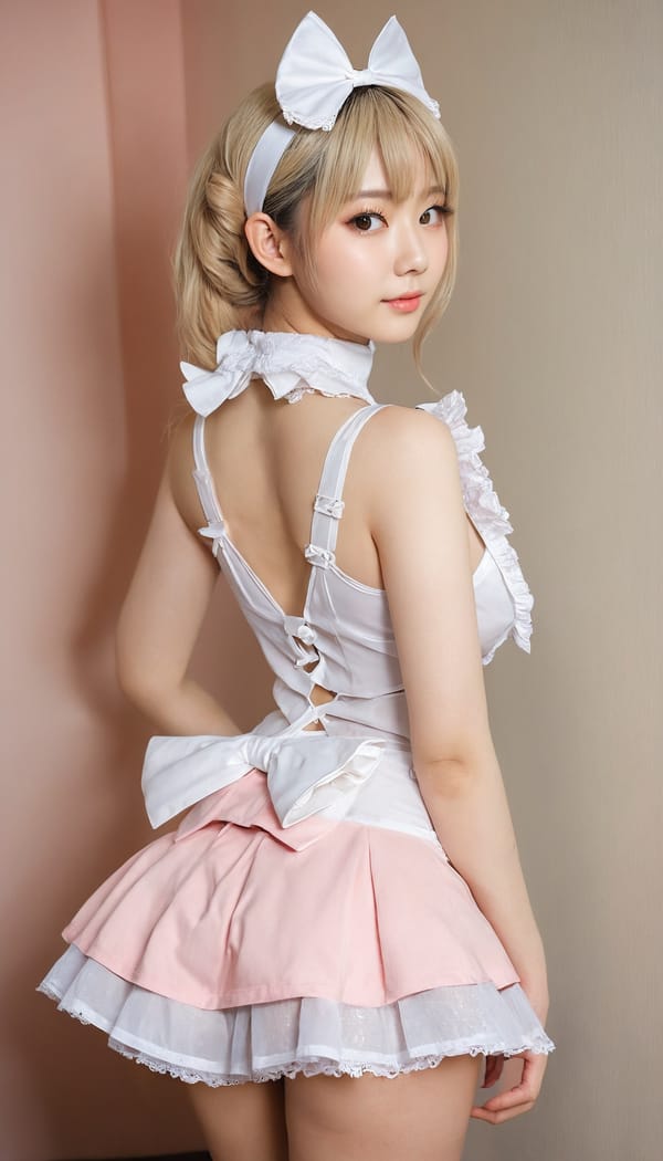 Tags: 21872187, SDXL
{"3": {"inputs": {"seed": 756515561000771, "steps": 64, "cfg": 5.54, "sampler_name": "dpmpp_2m", "scheduler": "karras", "denoise": 1.0, "model": ["27", 0], "positive": ["6", 0], "negative": ["7", 0], "latent_image": ["5", 0]}, "class_type": "KSampler"}, "4": {"inputs": {"ckpt_name": "juggernautxl.safetensors"}, "class_type": "CheckpointLoaderSimple"}, "5": {"inputs": {"width": 768, "height": 1344, "batch_size": 1}, "class_type": "EmptyLatentImage"}, "6": {"inputs": {"text": "24 year old girl, (blush:0.97), (seductive facial expression:1.12), (sexy lips:0.97), (beautiful eyes:0.97), (eyelashes:1.03), (double eyelids:0.96), (slim:1.00), (temptress:1.14), (idol:1.14), (seductive pose:1.05), (detailed face:1.12), (pale skin:1.05), (cute:1.14), (perky ass:1.00), (exposed ass:1.01), (looking back:0.98), (sexy ass:1.13), (thigh gap:1.12), in a (skimpy maid costume:1.07) working at a maid cafe, choker, bowtie, headband, pleated skirt, (candid cinema:1.04), (textured skin:1.08), (soft lighting:1.03), (RAW:1.03), (portra:1.04), (skin fuzz:1.03), (detailed skin:1.09), (natural looking skin:1.03), (film:1.09)", "clip": ["27", 1]}, "class_type": "CLIPTextEncode"}, "7": {"inputs": {"text": "(twisted:1.05), (worst quality:1.10), (watermark:1.09), (low resolution:1.11), (bad hands:1.12), (open mouth:1.12), (distorted:1.09)", "clip": ["27", 1]}, "class_type": "CLIPTextEncode"}, "8": {"inputs": {"samples": ["3", 0], "vae": ["4", 2]}, "class_type": "VAEDecode"}, "25": {"inputs": {"lora_name": "nudify_xl.safetensors", "strength_model": 0.1, "strength_clip": 0.15, "model": ["4", 0], "clip": ["4", 1]}, "class_type": "LoraLoader"}, "26": {"inputs": {"lora_name": "shirtlift_SDXL_v2.safetensors", "strength_model": 0.07, "strength_clip": 0.09, "model": ["25", 0], "clip": ["25", 1]}, "class_type": "LoraLoader"}, "27": {"inputs": {"lora_name": "PerfectEyesXL.safetensors", "strength_model": 0.16, "strength_clip": 0.18, "model": ["26", 0], "clip": ["26", 1]}, "class_type": "LoraLoader"}, "30": {"inputs": {"model_name": "4x_NMKD-Superscale-SP_178000_G.pth"}, "class_type": "UpscaleModelLoader"}, "31": {"inputs": {"upscale_model": ["30", 0], "image": ["8", 0]}, "class_type": "ImageUpscaleWithModel"}, "32": {"inputs": {"upscale_method": "lanczos", "scale_by": 0.5, "image": ["31", 0]}, "class_type": "ImageScaleBy"}, "33": {"inputs": {"pixels": ["32", 0], "vae": ["4", 2]}, "class_type": "VAEEncode"}, "34": {"inputs": {"seed": 756515561000771, "steps": 64, "cfg": 5.54, "sampler_name": "dpmpp_2m", "scheduler": "karras", "denoise": 0.3, "model": ["27", 0], "positive": ["6", 0], "negative": ["7", 0], "latent_image": ["33", 0]}, "class_type": "KSampler"}, "36": {"inputs": {"samples": ["34", 0], "vae": ["4", 2]}, "class_type": "VAEDecode"}, "39": {"inputs": {"filename_prefix": "comfyapi-1725242400750", "images": ["36", 0]}, "class_type": "SaveImage"}}