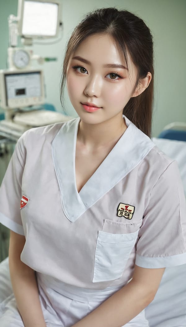 Tags: 21872187, SDXL
{"3": {"inputs": {"seed": 974603293757431, "steps": 64, "cfg": 5.77, "sampler_name": "dpmpp_2m", "scheduler": "karras", "denoise": 1.0, "model": ["27", 0], "positive": ["6", 0], "negative": ["7", 0], "latent_image": ["5", 0]}, "class_type": "KSampler"}, "4": {"inputs": {"ckpt_name": "juggernautxl.safetensors"}, "class_type": "CheckpointLoaderSimple"}, "5": {"inputs": {"width": 768, "height": 1344, "batch_size": 1}, "class_type": "EmptyLatentImage"}, "6": {"inputs": {"text": "19 year old girl, (russian:1.12), (korean:1.05), (seductive facial expression:0.96), (blush:1.04), (cute:1.04), (eyelashes:1.12), (temptress:0.97), (seductive pose:0.95), (slim:0.97), (pale skin:1.02), (idol:1.12), (beautiful eyes:1.01), (detailed face:1.03), (sexy lips:0.99), (double eyelids:1.11), (in a seductive pose:1.01), (large perky breasts:0.99), (cleavage:1.05), (thigh gap:0.99), (nurse in uniform:1.14) working in a hospital ward, (portra:1.01), (soft lighting:1.02), (skin fuzz:1.03), (candid cinema:1.01), (detailed skin:1.02), (RAW:1.03), (film:1.01), (natural looking skin:1.02), (textured skin:1.06)", "clip": ["27", 1]}, "class_type": "CLIPTextEncode"}, "7": {"inputs": {"text": "(worst quality:1.12), (twisted:1.10), (watermark:1.11), (distorted:1.13), (open mouth:1.08), (low resolution:1.11), (bad hands:1.13)", "clip": ["27", 1]}, "class_type": "CLIPTextEncode"}, "8": {"inputs": {"samples": ["3", 0], "vae": ["4", 2]}, "class_type": "VAEDecode"}, "25": {"inputs": {"lora_name": "nudify_xl.safetensors", "strength_model": 0.05, "strength_clip": 0.23, "model": ["4", 0], "clip": ["4", 1]}, "class_type": "LoraLoader"}, "26": {"inputs": {"lora_name": "shirtlift_SDXL_v2.safetensors", "strength_model": 0.1, "strength_clip": 0.06, "model": ["25", 0], "clip": ["25", 1]}, "class_type": "LoraLoader"}, "27": {"inputs": {"lora_name": "PerfectEyesXL.safetensors", "strength_model": 0.12, "strength_clip": 0.01, "model": ["26", 0], "clip": ["26", 1]}, "class_type": "LoraLoader"}, "30": {"inputs": {"model_name": "4x_NMKD-Superscale-SP_178000_G.pth"}, "class_type": "UpscaleModelLoader"}, "31": {"inputs": {"upscale_model": ["30", 0], "image": ["8", 0]}, "class_type": "ImageUpscaleWithModel"}, "32": {"inputs": {"upscale_method": "lanczos", "scale_by": 0.5, "image": ["31", 0]}, "class_type": "ImageScaleBy"}, "33": {"inputs": {"pixels": ["32", 0], "vae": ["4", 2]}, "class_type": "VAEEncode"}, "34": {"inputs": {"seed": 974603293757431, "steps": 64, "cfg": 5.77, "sampler_name": "dpmpp_2m", "scheduler": "karras", "denoise": 0.3, "model": ["27", 0], "positive": ["6", 0], "negative": ["7", 0], "latent_image": ["33", 0]}, "class_type": "KSampler"}, "36": {"inputs": {"samples": ["34", 0], "vae": ["4", 2]}, "class_type": "VAEDecode"}, "39": {"inputs": {"filename_prefix": "comfyapi-1716128949406", "images": ["36", 0]}, "class_type": "SaveImage"}}