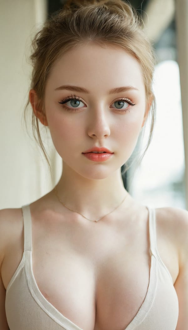 Tags: 21872187, SDXL
{"3": {"inputs": {"seed": 246039847072196, "steps": 64, "cfg": 5.46, "sampler_name": "dpmpp_2m", "scheduler": "karras", "denoise": 1.0, "model": ["27", 0], "positive": ["6", 0], "negative": ["7", 0], "latent_image": ["5", 0]}, "class_type": "KSampler"}, "4": {"inputs": {"ckpt_name": "juggernautxl.safetensors"}, "class_type": "CheckpointLoaderSimple"}, "5": {"inputs": {"width": 768, "height": 1344, "batch_size": 1}, "class_type": "EmptyLatentImage"}, "6": {"inputs": {"text": "21 year old girl, (irish:1.12), (pale skin:0.99), (eyelashes:1.02), (sexy lips:0.98), (slim:0.97), (blush:0.99), (double eyelids:1.10), (temptress:0.96), (detailed face:1.05), (seductive pose:1.04), (beautiful eyes:1.05), (cute:1.06), (seductive facial expression:1.01), (in a seductive pose:0.99), (large perky breasts:1.07), (cleavage:1.05), (thigh gap:1.05), (white tanktop:1.00), busy street, (portra:1.07), (detailed skin:1.07), (textured skin:1.01), (RAW:1.05), (skin fuzz:1.07), (candid cinema:1.06), (soft lighting:1.02), (natural looking skin:1.00), (film:1.03)", "clip": ["27", 1]}, "class_type": "CLIPTextEncode"}, "7": {"inputs": {"text": "(watermark:1.12), (worst quality:1.13), (distorted:1.09), (twisted:1.08), (open mouth:1.07), (low resolution:1.05), (bad hands:1.12)", "clip": ["27", 1]}, "class_type": "CLIPTextEncode"}, "8": {"inputs": {"samples": ["3", 0], "vae": ["4", 2]}, "class_type": "VAEDecode"}, "25": {"inputs": {"lora_name": "nudify_xl.safetensors", "strength_model": 0.07, "strength_clip": 0.33, "model": ["4", 0], "clip": ["4", 1]}, "class_type": "LoraLoader"}, "26": {"inputs": {"lora_name": "shirtlift_SDXL_v2.safetensors", "strength_model": 0.03, "strength_clip": 0.13, "model": ["25", 0], "clip": ["25", 1]}, "class_type": "LoraLoader"}, "27": {"inputs": {"lora_name": "PerfectEyesXL.safetensors", "strength_model": 0.07, "strength_clip": 0.15, "model": ["26", 0], "clip": ["26", 1]}, "class_type": "LoraLoader"}, "30": {"inputs": {"model_name": "4x_NMKD-Superscale-SP_178000_G.pth"}, "class_type": "UpscaleModelLoader"}, "31": {"inputs": {"upscale_model": ["30", 0], "image": ["8", 0]}, "class_type": "ImageUpscaleWithModel"}, "32": {"inputs": {"upscale_method": "lanczos", "scale_by": 0.5, "image": ["31", 0]}, "class_type": "ImageScaleBy"}, "33": {"inputs": {"pixels": ["32", 0], "vae": ["4", 2]}, "class_type": "VAEEncode"}, "34": {"inputs": {"seed": 246039847072196, "steps": 64, "cfg": 5.46, "sampler_name": "dpmpp_2m", "scheduler": "karras", "denoise": 0.3, "model": ["27", 0], "positive": ["6", 0], "negative": ["7", 0], "latent_image": ["33", 0]}, "class_type": "KSampler"}, "36": {"inputs": {"samples": ["34", 0], "vae": ["4", 2]}, "class_type": "VAEDecode"}, "39": {"inputs": {"filename_prefix": "comfyapi-1713626574104", "images": ["36", 0]}, "class_type": "SaveImage"}}