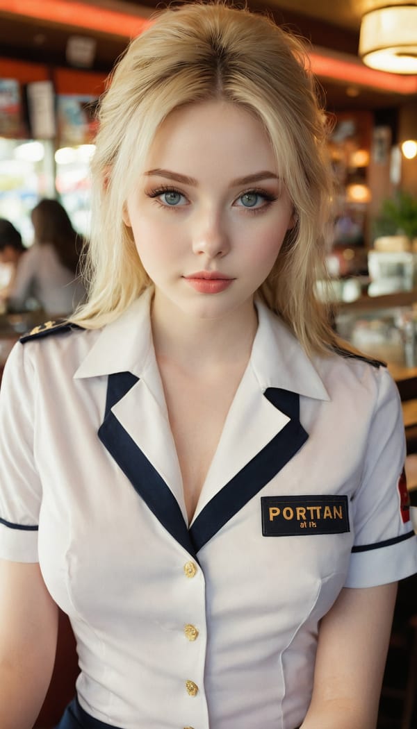 Tags: 21872187, SDXL
{"3": {"inputs": {"seed": 314079376734233, "steps": 64, "cfg": 5.01, "sampler_name": "dpmpp_2m", "scheduler": "karras", "denoise": 1.0, "model": ["27", 0], "positive": ["6", 0], "negative": ["7", 0], "latent_image": ["5", 0]}, "class_type": "KSampler"}, "4": {"inputs": {"ckpt_name": "juggernautxl.safetensors"}, "class_type": "CheckpointLoaderSimple"}, "5": {"inputs": {"width": 768, "height": 1344, "batch_size": 1}, "class_type": "EmptyLatentImage"}, "6": {"inputs": {"text": "24 year old girl, (eyelashes:0.98), (sexy lips:1.08), (pale skin:1.03), (detailed face:1.11), (beautiful eyes:1.08), (slim:0.98), (seductive pose:0.97), (cute:1.04), (idol:1.11), (blush:1.03), (temptress:1.02), (seductive facial expression:1.00), (in a seductive pose:1.12), (large perky breasts:1.02), (cleavage:0.96), (thigh gap:1.03), (a waitress in uniform:1.13) working at a restaurant, (textured skin:1.00), (skin fuzz:1.06), (candid cinema:1.01), (film:1.06), (portra:1.09), (RAW:1.08), (soft lighting:1.06), (detailed skin:1.06), (natural looking skin:1.01)", "clip": ["27", 1]}, "class_type": "CLIPTextEncode"}, "7": {"inputs": {"text": "(low resolution:1.08), (open mouth:1.08), (twisted:1.07), (distorted:1.11), (bad hands:1.08), (worst quality:1.07), (watermark:1.06)", "clip": ["27", 1]}, "class_type": "CLIPTextEncode"}, "8": {"inputs": {"samples": ["3", 0], "vae": ["4", 2]}, "class_type": "VAEDecode"}, "25": {"inputs": {"lora_name": "nudify_xl.safetensors", "strength_model": 0.29, "strength_clip": 0.07, "model": ["4", 0], "clip": ["4", 1]}, "class_type": "LoraLoader"}, "26": {"inputs": {"lora_name": "shirtlift_SDXL_v2.safetensors", "strength_model": 0.07, "strength_clip": 0.13, "model": ["25", 0], "clip": ["25", 1]}, "class_type": "LoraLoader"}, "27": {"inputs": {"lora_name": "PerfectEyesXL.safetensors", "strength_model": 0.04, "strength_clip": 0.09, "model": ["26", 0], "clip": ["26", 1]}, "class_type": "LoraLoader"}, "30": {"inputs": {"model_name": "4x_NMKD-Superscale-SP_178000_G.pth"}, "class_type": "UpscaleModelLoader"}, "31": {"inputs": {"upscale_model": ["30", 0], "image": ["8", 0]}, "class_type": "ImageUpscaleWithModel"}, "32": {"inputs": {"upscale_method": "lanczos", "scale_by": 0.5, "image": ["31", 0]}, "class_type": "ImageScaleBy"}, "33": {"inputs": {"pixels": ["32", 0], "vae": ["4", 2]}, "class_type": "VAEEncode"}, "34": {"inputs": {"seed": 314079376734233, "steps": 64, "cfg": 5.01, "sampler_name": "dpmpp_2m", "scheduler": "karras", "denoise": 0.3, "model": ["27", 0], "positive": ["6", 0], "negative": ["7", 0], "latent_image": ["33", 0]}, "class_type": "KSampler"}, "36": {"inputs": {"samples": ["34", 0], "vae": ["4", 2]}, "class_type": "VAEDecode"}, "39": {"inputs": {"filename_prefix": "comfyapi-1716347498766", "images": ["36", 0]}, "class_type": "SaveImage"}}