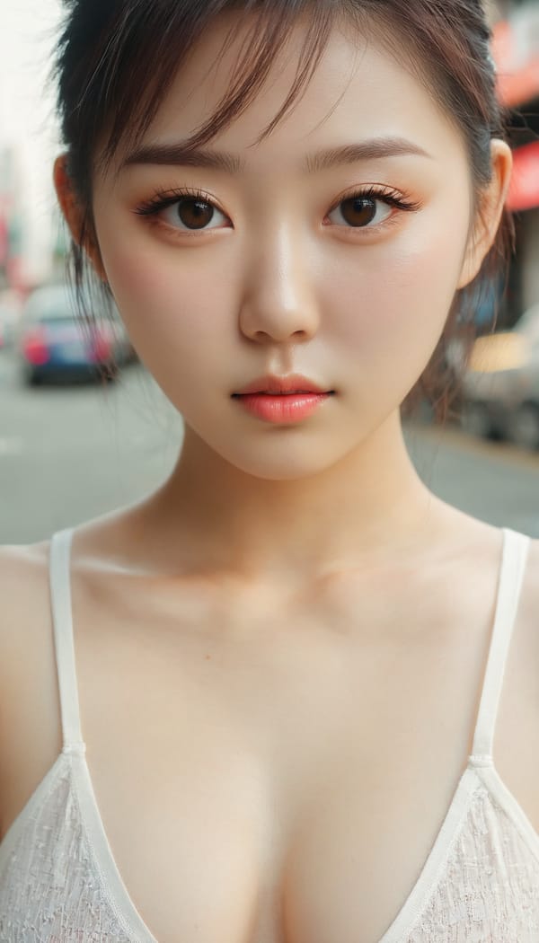 Tags: 21872187, SDXL
{"3": {"inputs": {"seed": 583560811248671, "steps": 32, "cfg": 5.69, "sampler_name": "dpmpp_2m", "scheduler": "karras", "denoise": 1.0, "model": ["27", 0], "positive": ["6", 0], "negative": ["7", 0], "latent_image": ["5", 0]}, "class_type": "KSampler"}, "4": {"inputs": {"ckpt_name": "juggernautxl.safetensors"}, "class_type": "CheckpointLoaderSimple"}, "5": {"inputs": {"width": 768, "height": 1344, "batch_size": 1}, "class_type": "EmptyLatentImage"}, "6": {"inputs": {"text": "23 year old girl, (korean:1.12), (eyelashes:0.96), (beautiful eyes:1.14), (pale skin:0.95), (seductive pose:0.96), (double eyelids:1.12), (detailed face:1.12), (idol:1.02), (cute:0.95), (temptress:1.10), (seductive facial expression:0.96), (blush:1.04), (sexy lips:1.05), (perky ass:1.10), (exposed ass:0.98), (looking back:1.08), (sexy ass:0.99), (thigh gap:0.99), (white tanktop:0.99), busy street, (skin fuzz:1.05), (film:1.04), (detailed skin:1.01), (textured skin:1.02), (RAW:1.08), (natural looking skin:1.06), (soft lighting:1.01), (candid cinema:1.04), (portra:1.07)", "clip": ["27", 1]}, "class_type": "CLIPTextEncode"}, "7": {"inputs": {"text": "(low resolution:1.08), (watermark:1.08), (bad hands:1.10), (open mouth:1.10), (distorted:1.05), (worst quality:1.10), (twisted:1.05)", "clip": ["27", 1]}, "class_type": "CLIPTextEncode"}, "8": {"inputs": {"samples": ["3", 0], "vae": ["4", 2]}, "class_type": "VAEDecode"}, "25": {"inputs": {"lora_name": "nudify_xl.safetensors", "strength_model": 0.24, "strength_clip": 0.2, "model": ["4", 0], "clip": ["4", 1]}, "class_type": "LoraLoader"}, "26": {"inputs": {"lora_name": "shirtlift_SDXL_v2.safetensors", "strength_model": 0.09, "strength_clip": 0.01, "model": ["25", 0], "clip": ["25", 1]}, "class_type": "LoraLoader"}, "27": {"inputs": {"lora_name": "PerfectEyesXL.safetensors", "strength_model": 0.19, "strength_clip": 0.09, "model": ["26", 0], "clip": ["26", 1]}, "class_type": "LoraLoader"}, "30": {"inputs": {"model_name": "4x_NMKD-Superscale-SP_178000_G.pth"}, "class_type": "UpscaleModelLoader"}, "31": {"inputs": {"upscale_model": ["30", 0], "image": ["8", 0]}, "class_type": "ImageUpscaleWithModel"}, "32": {"inputs": {"upscale_method": "lanczos", "scale_by": 0.5, "image": ["31", 0]}, "class_type": "ImageScaleBy"}, "33": {"inputs": {"pixels": ["32", 0], "vae": ["4", 2]}, "class_type": "VAEEncode"}, "34": {"inputs": {"seed": 583560811248671, "steps": 32, "cfg": 5.69, "sampler_name": "dpmpp_2m", "scheduler": "karras", "denoise": 0.3, "model": ["27", 0], "positive": ["6", 0], "negative": ["7", 0], "latent_image": ["33", 0]}, "class_type": "KSampler"}, "36": {"inputs": {"samples": ["34", 0], "vae": ["4", 2]}, "class_type": "VAEDecode"}, "39": {"inputs": {"filename_prefix": "comfyapi-1714143972251", "images": ["36", 0]}, "class_type": "SaveImage"}}