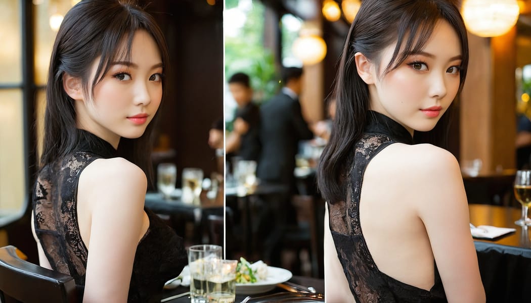 Tags: 21872187, SDXL
{"3": {"inputs": {"seed": 936831669170347, "steps": 32, "cfg": 7.32, "sampler_name": "dpmpp_2m", "scheduler": "karras", "denoise": 1.0, "model": ["27", 0], "positive": ["6", 0], "negative": ["7", 0], "latent_image": ["5", 0]}, "class_type": "KSampler"}, "4": {"inputs": {"ckpt_name": "juggernautxl.safetensors"}, "class_type": "CheckpointLoaderSimple"}, "5": {"inputs": {"width": 1344, "height": 768, "batch_size": 1}, "class_type": "EmptyLatentImage"}, "6": {"inputs": {"text": "23 year old girl, (ukrainian:1.14), (japanese:1.03), (blush:1.13), (idol:1.09), (seductive facial expression:1.07), (eyelashes:0.99), (seductive pose:0.96), (double eyelids:0.98), (pale skin:1.05), (temptress:1.00), (beautiful eyes:1.14), (sexy lips:1.13), (detailed face:1.07), (slim:1.11), (cute:1.06), (perky ass:1.09), (exposed ass:1.10), (looking back:1.07), (sexy ass:1.11), (thigh gap:1.01), (wearing a little black dress:1.09) at a fine dining restaurant, (detailed skin:1.01), (film:1.06), (candid cinema:1.06), (RAW:1.05), (portra:1.01), (soft lighting:1.06), (skin fuzz:1.07), (textured skin:1.05), (natural looking skin:1.03)", "clip": ["27", 1]}, "class_type": "CLIPTextEncode"}, "7": {"inputs": {"text": "(watermark:1.05), (open mouth:1.09), (distorted:1.10), (worst quality:1.06), (low resolution:1.08), (twisted:1.13), (bad hands:1.05)", "clip": ["27", 1]}, "class_type": "CLIPTextEncode"}, "8": {"inputs": {"samples": ["3", 0], "vae": ["4", 2]}, "class_type": "VAEDecode"}, "25": {"inputs": {"lora_name": "nudify_xl.safetensors", "strength_model": 0.22, "strength_clip": 0.12, "model": ["4", 0], "clip": ["4", 1]}, "class_type": "LoraLoader"}, "26": {"inputs": {"lora_name": "shirtlift_SDXL_v2.safetensors", "strength_model": 0.12, "strength_clip": 0.11, "model": ["25", 0], "clip": ["25", 1]}, "class_type": "LoraLoader"}, "27": {"inputs": {"lora_name": "PerfectEyesXL.safetensors", "strength_model": 0.16, "strength_clip": 0.14, "model": ["26", 0], "clip": ["26", 1]}, "class_type": "LoraLoader"}, "30": {"inputs": {"model_name": "4x_NMKD-Superscale-SP_178000_G.pth"}, "class_type": "UpscaleModelLoader"}, "31": {"inputs": {"upscale_model": ["30", 0], "image": ["8", 0]}, "class_type": "ImageUpscaleWithModel"}, "32": {"inputs": {"upscale_method": "lanczos", "scale_by": 0.5, "image": ["31", 0]}, "class_type": "ImageScaleBy"}, "33": {"inputs": {"pixels": ["32", 0], "vae": ["4", 2]}, "class_type": "VAEEncode"}, "34": {"inputs": {"seed": 936831669170347, "steps": 32, "cfg": 7.32, "sampler_name": "dpmpp_2m", "scheduler": "karras", "denoise": 0.3, "model": ["27", 0], "positive": ["6", 0], "negative": ["7", 0], "latent_image": ["33", 0]}, "class_type": "KSampler"}, "36": {"inputs": {"samples": ["34", 0], "vae": ["4", 2]}, "class_type": "VAEDecode"}, "39": {"inputs": {"filename_prefix": "comfyapi-1731704860581", "images": ["36", 0]}, "class_type": "SaveImage"}}