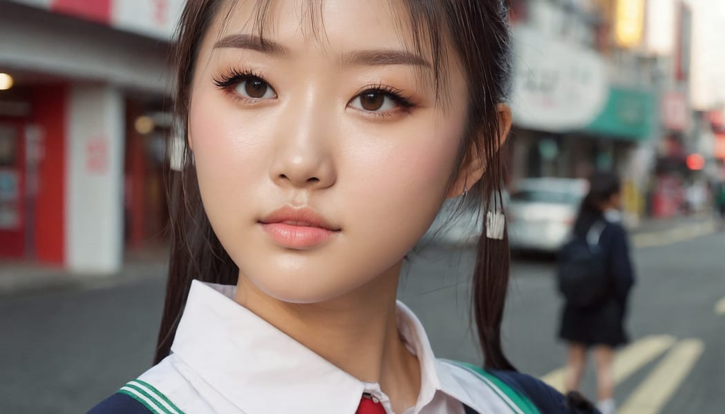 Tags: 21872187, SDXL
{"3": {"inputs": {"seed": 256593220694678, "steps": 32, "cfg": 5.77, "sampler_name": "dpmpp_2m", "scheduler": "karras", "denoise": 1.0, "model": ["27", 0], "positive": ["6", 0], "negative": ["7", 0], "latent_image": ["5", 0]}, "class_type": "KSampler"}, "4": {"inputs": {"ckpt_name": "juggernautxl.safetensors"}, "class_type": "CheckpointLoaderSimple"}, "5": {"inputs": {"width": 1344, "height": 768, "batch_size": 1}, "class_type": "EmptyLatentImage"}, "6": {"inputs": {"text": "24 year old girl, (chinese:1.04), (irish:0.97), (blush:1.10), (idol:1.01), (seductive facial expression:1.04), (cute:1.04), (sexy lips:1.06), (detailed face:1.13), (eyelashes:1.02), (beautiful eyes:0.97), (temptress:0.96), (double eyelids:1.12), (slim:0.95), (seductive pose:0.98), (perky ass:0.95), (exposed ass:1.04), (looking back:0.98), (sexy ass:1.14), (thigh gap:0.98), (school uniform:1.07), choker, busy street, (natural looking skin:1.08), (detailed skin:1.08), (soft lighting:1.09), (skin fuzz:1.04), (textured skin:1.04), (RAW:1.01), (candid cinema:1.09), (film:1.06), (portra:1.05)", "clip": ["27", 1]}, "class_type": "CLIPTextEncode"}, "7": {"inputs": {"text": "(worst quality:1.08), (twisted:1.06), (low resolution:1.06), (distorted:1.10), (watermark:1.06), (open mouth:1.07), (bad hands:1.08)", "clip": ["27", 1]}, "class_type": "CLIPTextEncode"}, "8": {"inputs": {"samples": ["3", 0], "vae": ["4", 2]}, "class_type": "VAEDecode"}, "25": {"inputs": {"lora_name": "nudify_xl.safetensors", "strength_model": 0.07, "strength_clip": 0.33, "model": ["4", 0], "clip": ["4", 1]}, "class_type": "LoraLoader"}, "26": {"inputs": {"lora_name": "shirtlift_SDXL_v2.safetensors", "strength_model": 0.02, "strength_clip": 0.05, "model": ["25", 0], "clip": ["25", 1]}, "class_type": "LoraLoader"}, "27": {"inputs": {"lora_name": "PerfectEyesXL.safetensors", "strength_model": 0.02, "strength_clip": 0.15, "model": ["26", 0], "clip": ["26", 1]}, "class_type": "LoraLoader"}, "30": {"inputs": {"model_name": "4x_NMKD-Superscale-SP_178000_G.pth"}, "class_type": "UpscaleModelLoader"}, "31": {"inputs": {"upscale_model": ["30", 0], "image": ["8", 0]}, "class_type": "ImageUpscaleWithModel"}, "32": {"inputs": {"upscale_method": "lanczos", "scale_by": 0.5, "image": ["31", 0]}, "class_type": "ImageScaleBy"}, "33": {"inputs": {"pixels": ["32", 0], "vae": ["4", 2]}, "class_type": "VAEEncode"}, "34": {"inputs": {"seed": 256593220694678, "steps": 32, "cfg": 5.77, "sampler_name": "dpmpp_2m", "scheduler": "karras", "denoise": 0.3, "model": ["27", 0], "positive": ["6", 0], "negative": ["7", 0], "latent_image": ["33", 0]}, "class_type": "KSampler"}, "36": {"inputs": {"samples": ["34", 0], "vae": ["4", 2]}, "class_type": "VAEDecode"}, "39": {"inputs": {"filename_prefix": "comfyapi-1726726167809", "images": ["36", 0]}, "class_type": "SaveImage"}}