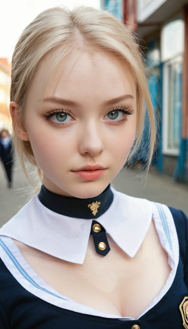 Tags: 21872187, SDXL
{"3": {"inputs": {"seed": 119599505876522, "steps": 32, "cfg": 7.21, "sampler_name": "dpmpp_2m", "scheduler": "karras", "denoise": 1.0, "model": ["27", 0], "positive": ["6", 0], "negative": ["7", 0], "latent_image": ["5", 0]}, "class_type": "KSampler"}, "4": {"inputs": {"ckpt_name": "juggernautxl.safetensors"}, "class_type": "CheckpointLoaderSimple"}, "5": {"inputs": {"width": 768, "height": 1344, "batch_size": 1}, "class_type": "EmptyLatentImage"}, "6": {"inputs": {"text": "18 year old girl, (irish:1.01), (russian:1.06), (idol:0.96), (eyelashes:1.06), (cute:1.06), (beautiful eyes:0.98), (pale skin:1.06), (slim:1.09), (seductive facial expression:1.12), (double eyelids:0.95), (temptress:1.13), (seductive pose:1.02), (sexy lips:1.04), (detailed face:1.06), (in a seductive pose:1.02), (large perky breasts:1.05), (cleavage:1.10), (thigh gap:1.11), (school uniform:1.10), choker, busy street, (portra:1.09), (detailed skin:1.05), (soft lighting:1.02), (RAW:1.02), (natural looking skin:1.01), (film:1.05), (textured skin:1.01), (candid cinema:1.07), (skin fuzz:1.05)", "clip": ["27", 1]}, "class_type": "CLIPTextEncode"}, "7": {"inputs": {"text": "(bad hands:1.05), (watermark:1.14), (low resolution:1.06), (open mouth:1.06), (worst quality:1.11), (twisted:1.05), (distorted:1.06)", "clip": ["27", 1]}, "class_type": "CLIPTextEncode"}, "8": {"inputs": {"samples": ["3", 0], "vae": ["4", 2]}, "class_type": "VAEDecode"}, "25": {"inputs": {"lora_name": "nudify_xl.safetensors", "strength_model": 0.36, "strength_clip": 0.11, "model": ["4", 0], "clip": ["4", 1]}, "class_type": "LoraLoader"}, "26": {"inputs": {"lora_name": "shirtlift_SDXL_v2.safetensors", "strength_model": 0.1, "strength_clip": 0.03, "model": ["25", 0], "clip": ["25", 1]}, "class_type": "LoraLoader"}, "27": {"inputs": {"lora_name": "PerfectEyesXL.safetensors", "strength_model": 0.06, "strength_clip": 0.01, "model": ["26", 0], "clip": ["26", 1]}, "class_type": "LoraLoader"}, "30": {"inputs": {"model_name": "4x_NMKD-Superscale-SP_178000_G.pth"}, "class_type": "UpscaleModelLoader"}, "31": {"inputs": {"upscale_model": ["30", 0], "image": ["8", 0]}, "class_type": "ImageUpscaleWithModel"}, "32": {"inputs": {"upscale_method": "lanczos", "scale_by": 0.5, "image": ["31", 0]}, "class_type": "ImageScaleBy"}, "33": {"inputs": {"pixels": ["32", 0], "vae": ["4", 2]}, "class_type": "VAEEncode"}, "34": {"inputs": {"seed": 119599505876522, "steps": 32, "cfg": 7.21, "sampler_name": "dpmpp_2m", "scheduler": "karras", "denoise": 0.3, "model": ["27", 0], "positive": ["6", 0], "negative": ["7", 0], "latent_image": ["33", 0]}, "class_type": "KSampler"}, "36": {"inputs": {"samples": ["34", 0], "vae": ["4", 2]}, "class_type": "VAEDecode"}, "39": {"inputs": {"filename_prefix": "comfyapi-1718731391705", "images": ["36", 0]}, "class_type": "SaveImage"}}