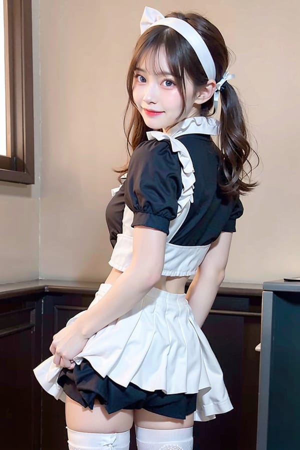 Tags: 21872187
<lora:mix4:0.66>, <lora:JapaneseDollLikeness_v15:0.68>, (russian:0.98), maid cafe, stockings, (maid costume:0.94), choker, bowtie, headband, (pleated skirt:1.19), <lora:Mooning:0.41>, <lora:Addams:0.25>, ass, from behind, clothes pull, looking back, pants pull, anus, pussy, undressing, extremely detailed face, cute, (photorealistic:0.95), sexy lips, seductive smile, eyelashes, pale skin, 4K, sharp, tall, 1girl, solo
Negative prompt: paintings, ugly, disfigured, (worst quality:2.24)
Steps: 32, Sampler: DPM++ 2M Karras, CFG scale: 7.07, Seed: 1953567772, Size: 512x768, Model hash: fc2511737a, Model: chilloutmix_NiPrunedFp32Fix, Seed resize from: -1x-1, Denoising strength: 0.4, Version: v1.2.1, Hires upscale: 2.0, Hires steps: 16, Hires upscaler: ESRGAN_4x