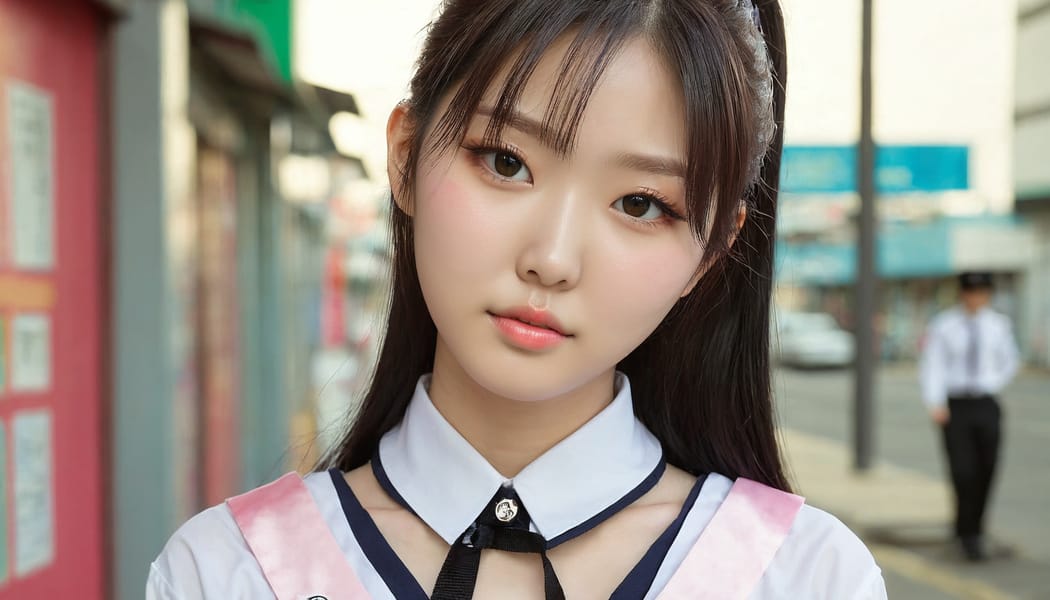 Tags: 21872187, SDXL
{"3": {"inputs": {"seed": 690949097036747, "steps": 64, "cfg": 7.91, "sampler_name": "dpmpp_2m", "scheduler": "karras", "denoise": 1.0, "model": ["27", 0], "positive": ["6", 0], "negative": ["7", 0], "latent_image": ["5", 0]}, "class_type": "KSampler"}, "4": {"inputs": {"ckpt_name": "juggernautxl.safetensors"}, "class_type": "CheckpointLoaderSimple"}, "5": {"inputs": {"width": 1344, "height": 768, "batch_size": 1}, "class_type": "EmptyLatentImage"}, "6": {"inputs": {"text": "18 year old girl, (korean:1.03), (slim:1.04), (idol:0.99), (detailed face:1.12), (cute:1.12), (seductive facial expression:1.14), (sexy lips:1.04), (beautiful eyes:1.13), (temptress:1.11), (pale skin:0.95), (double eyelids:1.03), (blush:1.06), (seductive pose:1.08), (eyelashes:1.12), (in a seductive pose:0.97), (large perky breasts:1.00), (cleavage:0.95), (thigh gap:1.14), (school uniform:1.00), choker, busy street, (skin fuzz:1.00), (detailed skin:1.00), (natural looking skin:1.02), (portra:1.02), (soft lighting:1.01), (textured skin:1.01), (film:1.03), (RAW:1.03), (candid cinema:1.05)", "clip": ["27", 1]}, "class_type": "CLIPTextEncode"}, "7": {"inputs": {"text": "(low resolution:1.12), (twisted:1.08), (watermark:1.13), (distorted:1.06), (open mouth:1.05), (bad hands:1.11), (worst quality:1.09)", "clip": ["27", 1]}, "class_type": "CLIPTextEncode"}, "8": {"inputs": {"samples": ["3", 0], "vae": ["4", 2]}, "class_type": "VAEDecode"}, "25": {"inputs": {"lora_name": "nudify_xl.safetensors", "strength_model": 0.24, "strength_clip": 0.2, "model": ["4", 0], "clip": ["4", 1]}, "class_type": "LoraLoader"}, "26": {"inputs": {"lora_name": "shirtlift_SDXL_v2.safetensors", "strength_model": 0.16, "strength_clip": 0.08, "model": ["25", 0], "clip": ["25", 1]}, "class_type": "LoraLoader"}, "27": {"inputs": {"lora_name": "PerfectEyesXL.safetensors", "strength_model": 0.16, "strength_clip": 0.17, "model": ["26", 0], "clip": ["26", 1]}, "class_type": "LoraLoader"}, "30": {"inputs": {"model_name": "4x_NMKD-Superscale-SP_178000_G.pth"}, "class_type": "UpscaleModelLoader"}, "31": {"inputs": {"upscale_model": ["30", 0], "image": ["8", 0]}, "class_type": "ImageUpscaleWithModel"}, "32": {"inputs": {"upscale_method": "lanczos", "scale_by": 0.5, "image": ["31", 0]}, "class_type": "ImageScaleBy"}, "33": {"inputs": {"pixels": ["32", 0], "vae": ["4", 2]}, "class_type": "VAEEncode"}, "34": {"inputs": {"seed": 690949097036747, "steps": 64, "cfg": 7.91, "sampler_name": "dpmpp_2m", "scheduler": "karras", "denoise": 0.3, "model": ["27", 0], "positive": ["6", 0], "negative": ["7", 0], "latent_image": ["33", 0]}, "class_type": "KSampler"}, "36": {"inputs": {"samples": ["34", 0], "vae": ["4", 2]}, "class_type": "VAEDecode"}, "39": {"inputs": {"filename_prefix": "comfyapi-1733152018784", "images": ["36", 0]}, "class_type": "SaveImage"}}