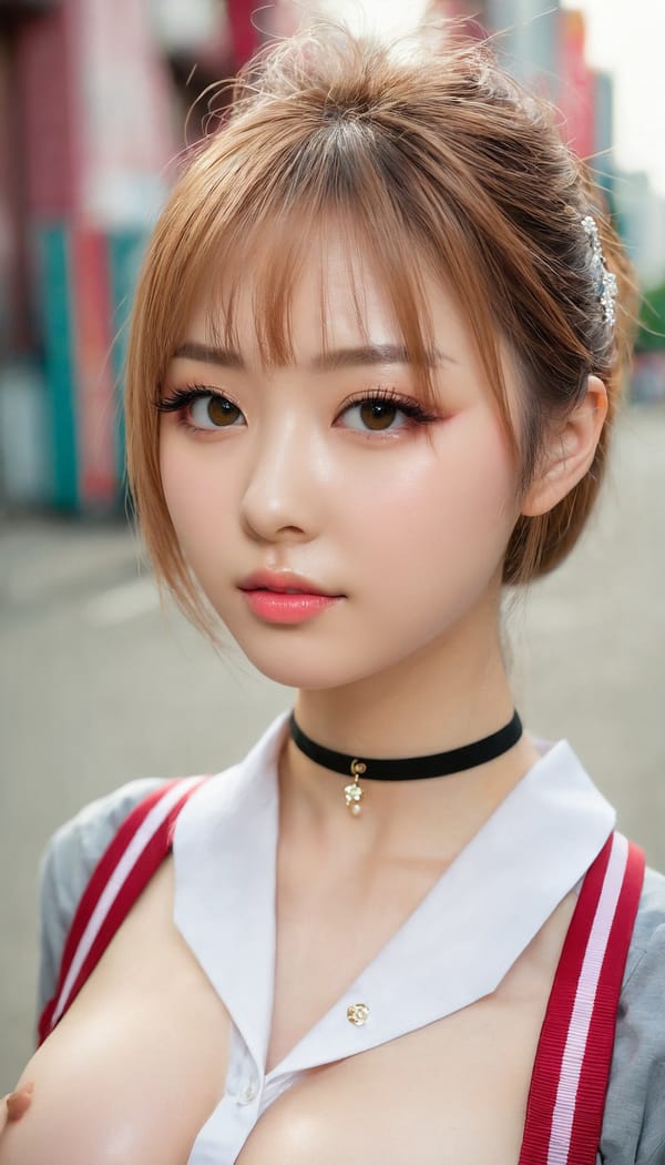 Tags: 21872187, SDXL
{"3": {"inputs": {"seed": 701340950923854, "steps": 64, "cfg": 6.34, "sampler_name": "dpmpp_2m", "scheduler": "karras", "denoise": 1.0, "model": ["27", 0], "positive": ["6", 0], "negative": ["7", 0], "latent_image": ["5", 0]}, "class_type": "KSampler"}, "4": {"inputs": {"ckpt_name": "juggernautxl.safetensors"}, "class_type": "CheckpointLoaderSimple"}, "5": {"inputs": {"width": 768, "height": 1344, "batch_size": 1}, "class_type": "EmptyLatentImage"}, "6": {"inputs": {"text": "27 year old girl, (russian:0.95), (ukrainian:0.98), (japanese:1.06), (beautiful eyes:0.97), (blush:1.13), (eyelashes:1.04), (idol:0.97), (slim:0.95), (seductive pose:1.10), (double eyelids:1.10), (cute:1.09), (seductive facial expression:1.06), (sexy lips:1.06), (temptress:1.06), (detailed face:1.05), (pale skin:1.07), (in a seductive pose:1.03), (large perky breasts:1.12), (cleavage:1.10), (thigh gap:1.01), (school uniform:1.03), choker, busy street, (soft lighting:1.09), (skin fuzz:1.03), (film:1.07), (portra:1.07), (RAW:1.07), (textured skin:1.02), (candid cinema:1.09), (detailed skin:1.09), (natural looking skin:1.04)", "clip": ["27", 1]}, "class_type": "CLIPTextEncode"}, "7": {"inputs": {"text": "(distorted:1.12), (low resolution:1.05), (watermark:1.13), (twisted:1.06), (worst quality:1.13), (open mouth:1.06), (bad hands:1.10)", "clip": ["27", 1]}, "class_type": "CLIPTextEncode"}, "8": {"inputs": {"samples": ["3", 0], "vae": ["4", 2]}, "class_type": "VAEDecode"}, "25": {"inputs": {"lora_name": "nudify_xl.safetensors", "strength_model": 0.08, "strength_clip": 0.3, "model": ["4", 0], "clip": ["4", 1]}, "class_type": "LoraLoader"}, "26": {"inputs": {"lora_name": "shirtlift_SDXL_v2.safetensors", "strength_model": 0.16, "strength_clip": 0.19, "model": ["25", 0], "clip": ["25", 1]}, "class_type": "LoraLoader"}, "27": {"inputs": {"lora_name": "PerfectEyesXL.safetensors", "strength_model": 0.11, "strength_clip": 0.19, "model": ["26", 0], "clip": ["26", 1]}, "class_type": "LoraLoader"}, "30": {"inputs": {"model_name": "4x_NMKD-Superscale-SP_178000_G.pth"}, "class_type": "UpscaleModelLoader"}, "31": {"inputs": {"upscale_model": ["30", 0], "image": ["8", 0]}, "class_type": "ImageUpscaleWithModel"}, "32": {"inputs": {"upscale_method": "lanczos", "scale_by": 0.5, "image": ["31", 0]}, "class_type": "ImageScaleBy"}, "33": {"inputs": {"pixels": ["32", 0], "vae": ["4", 2]}, "class_type": "VAEEncode"}, "34": {"inputs": {"seed": 701340950923854, "steps": 64, "cfg": 6.34, "sampler_name": "dpmpp_2m", "scheduler": "karras", "denoise": 0.3, "model": ["27", 0], "positive": ["6", 0], "negative": ["7", 0], "latent_image": ["33", 0]}, "class_type": "KSampler"}, "36": {"inputs": {"samples": ["34", 0], "vae": ["4", 2]}, "class_type": "VAEDecode"}, "39": {"inputs": {"filename_prefix": "comfyapi-1728238517550", "images": ["36", 0]}, "class_type": "SaveImage"}}