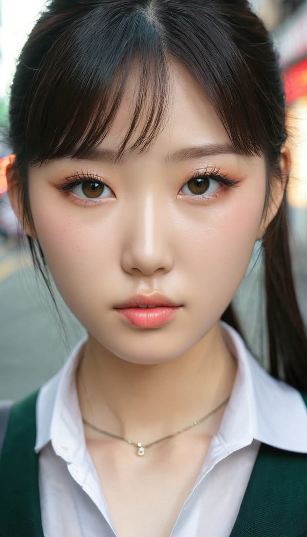 Tags: 21872187, SDXL
{"3": {"inputs": {"seed": 713917537307921, "steps": 32, "cfg": 7.37, "sampler_name": "dpmpp_2m", "scheduler": "karras", "denoise": 1.0, "model": ["27", 0], "positive": ["6", 0], "negative": ["7", 0], "latent_image": ["5", 0]}, "class_type": "KSampler"}, "4": {"inputs": {"ckpt_name": "juggernautxl.safetensors"}, "class_type": "CheckpointLoaderSimple"}, "5": {"inputs": {"width": 768, "height": 1344, "batch_size": 1}, "class_type": "EmptyLatentImage"}, "6": {"inputs": {"text": "22 year old girl, (korean:1.07), (irish:1.13), (sexy lips:1.04), (eyelashes:0.97), (seductive pose:1.00), (detailed face:1.05), (double eyelids:0.97), (temptress:1.00), (pale skin:0.96), (seductive facial expression:0.96), (slim:1.04), (idol:0.98), (beautiful eyes:1.13), (cute:1.08), (in a seductive pose:1.12), (large perky breasts:0.97), (cleavage:1.09), (thigh gap:0.99), (school uniform:1.06), choker, busy street, (soft lighting:1.08), (textured skin:1.01), (portra:1.07), (detailed skin:1.06), (candid cinema:1.06), (RAW:1.08), (skin fuzz:1.04), (natural looking skin:1.05), (film:1.02)", "clip": ["27", 1]}, "class_type": "CLIPTextEncode"}, "7": {"inputs": {"text": "(watermark:1.06), (open mouth:1.12), (twisted:1.06), (low resolution:1.09), (bad hands:1.05), (distorted:1.06), (worst quality:1.09)", "clip": ["27", 1]}, "class_type": "CLIPTextEncode"}, "8": {"inputs": {"samples": ["3", 0], "vae": ["4", 2]}, "class_type": "VAEDecode"}, "25": {"inputs": {"lora_name": "nudify_xl.safetensors", "strength_model": 0.2, "strength_clip": 0.27, "model": ["4", 0], "clip": ["4", 1]}, "class_type": "LoraLoader"}, "26": {"inputs": {"lora_name": "shirtlift_SDXL_v2.safetensors", "strength_model": 0.13, "strength_clip": 0.0, "model": ["25", 0], "clip": ["25", 1]}, "class_type": "LoraLoader"}, "27": {"inputs": {"lora_name": "PerfectEyesXL.safetensors", "strength_model": 0.06, "strength_clip": 0.13, "model": ["26", 0], "clip": ["26", 1]}, "class_type": "LoraLoader"}, "30": {"inputs": {"model_name": "4x_NMKD-Superscale-SP_178000_G.pth"}, "class_type": "UpscaleModelLoader"}, "31": {"inputs": {"upscale_model": ["30", 0], "image": ["8", 0]}, "class_type": "ImageUpscaleWithModel"}, "32": {"inputs": {"upscale_method": "lanczos", "scale_by": 0.5, "image": ["31", 0]}, "class_type": "ImageScaleBy"}, "33": {"inputs": {"pixels": ["32", 0], "vae": ["4", 2]}, "class_type": "VAEEncode"}, "34": {"inputs": {"seed": 713917537307921, "steps": 32, "cfg": 7.37, "sampler_name": "dpmpp_2m", "scheduler": "karras", "denoise": 0.3, "model": ["27", 0], "positive": ["6", 0], "negative": ["7", 0], "latent_image": ["33", 0]}, "class_type": "KSampler"}, "36": {"inputs": {"samples": ["34", 0], "vae": ["4", 2]}, "class_type": "VAEDecode"}, "39": {"inputs": {"filename_prefix": "comfyapi-1716600039770", "images": ["36", 0]}, "class_type": "SaveImage"}}