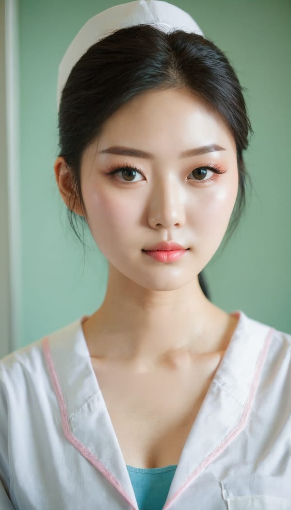 Tags: 21872187, SDXL
{"3": {"inputs": {"seed": 502819483829274, "steps": 64, "cfg": 5.89, "sampler_name": "dpmpp_2m", "scheduler": "karras", "denoise": 1.0, "model": ["27", 0], "positive": ["6", 0], "negative": ["7", 0], "latent_image": ["5", 0]}, "class_type": "KSampler"}, "4": {"inputs": {"ckpt_name": "juggernautxl.safetensors"}, "class_type": "CheckpointLoaderSimple"}, "5": {"inputs": {"width": 768, "height": 1344, "batch_size": 1}, "class_type": "EmptyLatentImage"}, "6": {"inputs": {"text": "22 year old girl, (taiwanese:1.14), (detailed face:1.00), (pale skin:1.00), (double eyelids:0.95), (slim:1.11), (seductive facial expression:1.14), (sexy lips:0.95), (idol:1.12), (eyelashes:1.08), (blush:1.12), (seductive pose:1.09), (temptress:1.07), (beautiful eyes:1.01), (cute:1.13), (in a seductive pose:1.08), (large perky breasts:1.10), (cleavage:0.98), (thigh gap:1.14), (nurse in uniform:1.12) working in a hospital ward, (detailed skin:1.08), (RAW:1.00), (textured skin:1.00), (skin fuzz:1.06), (portra:1.01), (candid cinema:1.02), (natural looking skin:1.02), (film:1.05), (soft lighting:1.07)", "clip": ["27", 1]}, "class_type": "CLIPTextEncode"}, "7": {"inputs": {"text": "(watermark:1.05), (open mouth:1.08), (distorted:1.05), (bad hands:1.13), (twisted:1.13), (worst quality:1.07), (low resolution:1.06)", "clip": ["27", 1]}, "class_type": "CLIPTextEncode"}, "8": {"inputs": {"samples": ["3", 0], "vae": ["4", 2]}, "class_type": "VAEDecode"}, "25": {"inputs": {"lora_name": "nudify_xl.safetensors", "strength_model": 0.18, "strength_clip": 0.13, "model": ["4", 0], "clip": ["4", 1]}, "class_type": "LoraLoader"}, "26": {"inputs": {"lora_name": "shirtlift_SDXL_v2.safetensors", "strength_model": 0.01, "strength_clip": 0.13, "model": ["25", 0], "clip": ["25", 1]}, "class_type": "LoraLoader"}, "27": {"inputs": {"lora_name": "PerfectEyesXL.safetensors", "strength_model": 0.12, "strength_clip": 0.05, "model": ["26", 0], "clip": ["26", 1]}, "class_type": "LoraLoader"}, "30": {"inputs": {"model_name": "4x_NMKD-Superscale-SP_178000_G.pth"}, "class_type": "UpscaleModelLoader"}, "31": {"inputs": {"upscale_model": ["30", 0], "image": ["8", 0]}, "class_type": "ImageUpscaleWithModel"}, "32": {"inputs": {"upscale_method": "lanczos", "scale_by": 0.5, "image": ["31", 0]}, "class_type": "ImageScaleBy"}, "33": {"inputs": {"pixels": ["32", 0], "vae": ["4", 2]}, "class_type": "VAEEncode"}, "34": {"inputs": {"seed": 502819483829274, "steps": 64, "cfg": 5.89, "sampler_name": "dpmpp_2m", "scheduler": "karras", "denoise": 0.3, "model": ["27", 0], "positive": ["6", 0], "negative": ["7", 0], "latent_image": ["33", 0]}, "class_type": "KSampler"}, "36": {"inputs": {"samples": ["34", 0], "vae": ["4", 2]}, "class_type": "VAEDecode"}, "39": {"inputs": {"filename_prefix": "comfyapi-1724288480963", "images": ["36", 0]}, "class_type": "SaveImage"}}