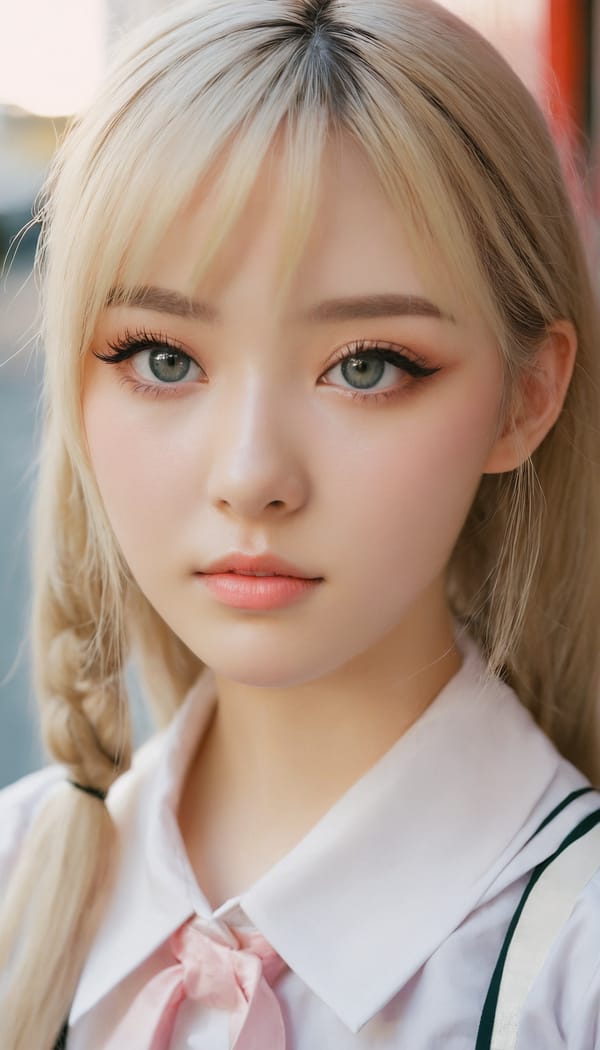 Tags: 21872187, SDXL
{"3": {"inputs": {"seed": 304492041581031, "steps": 32, "cfg": 5.12, "sampler_name": "dpmpp_2m", "scheduler": "karras", "denoise": 1.0, "model": ["27", 0], "positive": ["6", 0], "negative": ["7", 0], "latent_image": ["5", 0]}, "class_type": "KSampler"}, "4": {"inputs": {"ckpt_name": "juggernautxl.safetensors"}, "class_type": "CheckpointLoaderSimple"}, "5": {"inputs": {"width": 768, "height": 1344, "batch_size": 1}, "class_type": "EmptyLatentImage"}, "6": {"inputs": {"text": "18 year old girl, (slim:1.01), (cute:0.95), (temptress:1.14), (double eyelids:1.07), (blush:0.97), (eyelashes:0.96), (idol:1.02), (detailed face:1.00), (beautiful eyes:1.06), (seductive pose:1.01), (pale skin:1.01), (sexy lips:0.97), (in a seductive pose:1.08), (large perky breasts:1.07), (cleavage:1.01), (thigh gap:1.12), (school uniform:1.09), choker, busy street, (textured skin:1.01), (detailed skin:1.04), (candid cinema:1.02), (skin fuzz:1.09), (RAW:1.06), (natural looking skin:1.04), (soft lighting:1.02), (portra:1.05), (film:1.08)", "clip": ["27", 1]}, "class_type": "CLIPTextEncode"}, "7": {"inputs": {"text": "(watermark:1.09), (low resolution:1.09), (twisted:1.12), (open mouth:1.11), (bad hands:1.09), (distorted:1.06), (worst quality:1.14)", "clip": ["27", 1]}, "class_type": "CLIPTextEncode"}, "8": {"inputs": {"samples": ["3", 0], "vae": ["4", 2]}, "class_type": "VAEDecode"}, "25": {"inputs": {"lora_name": "nudify_xl.safetensors", "strength_model": 0.28, "strength_clip": 0.14, "model": ["4", 0], "clip": ["4", 1]}, "class_type": "LoraLoader"}, "26": {"inputs": {"lora_name": "shirtlift_SDXL_v2.safetensors", "strength_model": 0.1, "strength_clip": 0.15, "model": ["25", 0], "clip": ["25", 1]}, "class_type": "LoraLoader"}, "27": {"inputs": {"lora_name": "PerfectEyesXL.safetensors", "strength_model": 0.02, "strength_clip": 0.08, "model": ["26", 0], "clip": ["26", 1]}, "class_type": "LoraLoader"}, "30": {"inputs": {"model_name": "4x_NMKD-Superscale-SP_178000_G.pth"}, "class_type": "UpscaleModelLoader"}, "31": {"inputs": {"upscale_model": ["30", 0], "image": ["8", 0]}, "class_type": "ImageUpscaleWithModel"}, "32": {"inputs": {"upscale_method": "lanczos", "scale_by": 0.5, "image": ["31", 0]}, "class_type": "ImageScaleBy"}, "33": {"inputs": {"pixels": ["32", 0], "vae": ["4", 2]}, "class_type": "VAEEncode"}, "34": {"inputs": {"seed": 304492041581031, "steps": 32, "cfg": 5.12, "sampler_name": "dpmpp_2m", "scheduler": "karras", "denoise": 0.3, "model": ["27", 0], "positive": ["6", 0], "negative": ["7", 0], "latent_image": ["33", 0]}, "class_type": "KSampler"}, "36": {"inputs": {"samples": ["34", 0], "vae": ["4", 2]}, "class_type": "VAEDecode"}, "39": {"inputs": {"filename_prefix": "comfyapi-1724130341195", "images": ["36", 0]}, "class_type": "SaveImage"}}