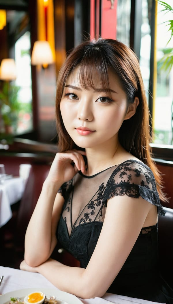 Tags: 21872187, SDXL
{"3": {"inputs": {"seed": 129803066200312, "steps": 32, "cfg": 7.38, "sampler_name": "dpmpp_2m", "scheduler": "karras", "denoise": 1.0, "model": ["27", 0], "positive": ["6", 0], "negative": ["7", 0], "latent_image": ["5", 0]}, "class_type": "KSampler"}, "4": {"inputs": {"ckpt_name": "juggernautxl.safetensors"}, "class_type": "CheckpointLoaderSimple"}, "5": {"inputs": {"width": 768, "height": 1344, "batch_size": 1}, "class_type": "EmptyLatentImage"}, "6": {"inputs": {"text": "25 year old girl, (taiwanese:1.13), (irish:1.14), (blush:1.07), (beautiful eyes:0.96), (double eyelids:1.00), (cute:0.99), (eyelashes:1.06), (sexy lips:0.97), (idol:0.96), (seductive facial expression:1.08), (temptress:1.11), (detailed face:1.07), (pale skin:0.96), (slim:1.00), (seductive pose:1.11), (in a seductive pose:1.14), (large perky breasts:0.97), (cleavage:0.98), (thigh gap:1.01), (wearing a little black dress:0.95) at a fine dining restaurant, (portra:1.00), (RAW:1.00), (soft lighting:1.08), (natural looking skin:1.09), (detailed skin:1.07), (film:1.05), (textured skin:1.07), (skin fuzz:1.05), (candid cinema:1.05)", "clip": ["27", 1]}, "class_type": "CLIPTextEncode"}, "7": {"inputs": {"text": "(worst quality:1.14), (watermark:1.09), (open mouth:1.06), (distorted:1.09), (twisted:1.11), (bad hands:1.14), (low resolution:1.07)", "clip": ["27", 1]}, "class_type": "CLIPTextEncode"}, "8": {"inputs": {"samples": ["3", 0], "vae": ["4", 2]}, "class_type": "VAEDecode"}, "25": {"inputs": {"lora_name": "nudify_xl.safetensors", "strength_model": 0.15, "strength_clip": 0.39, "model": ["4", 0], "clip": ["4", 1]}, "class_type": "LoraLoader"}, "26": {"inputs": {"lora_name": "shirtlift_SDXL_v2.safetensors", "strength_model": 0.1, "strength_clip": 0.0, "model": ["25", 0], "clip": ["25", 1]}, "class_type": "LoraLoader"}, "27": {"inputs": {"lora_name": "PerfectEyesXL.safetensors", "strength_model": 0.08, "strength_clip": 0.05, "model": ["26", 0], "clip": ["26", 1]}, "class_type": "LoraLoader"}, "30": {"inputs": {"model_name": "4x_NMKD-Superscale-SP_178000_G.pth"}, "class_type": "UpscaleModelLoader"}, "31": {"inputs": {"upscale_model": ["30", 0], "image": ["8", 0]}, "class_type": "ImageUpscaleWithModel"}, "32": {"inputs": {"upscale_method": "lanczos", "scale_by": 0.5, "image": ["31", 0]}, "class_type": "ImageScaleBy"}, "33": {"inputs": {"pixels": ["32", 0], "vae": ["4", 2]}, "class_type": "VAEEncode"}, "34": {"inputs": {"seed": 129803066200312, "steps": 32, "cfg": 7.38, "sampler_name": "dpmpp_2m", "scheduler": "karras", "denoise": 0.3, "model": ["27", 0], "positive": ["6", 0], "negative": ["7", 0], "latent_image": ["33", 0]}, "class_type": "KSampler"}, "36": {"inputs": {"samples": ["34", 0], "vae": ["4", 2]}, "class_type": "VAEDecode"}, "39": {"inputs": {"filename_prefix": "comfyapi-1723872181271", "images": ["36", 0]}, "class_type": "SaveImage"}}