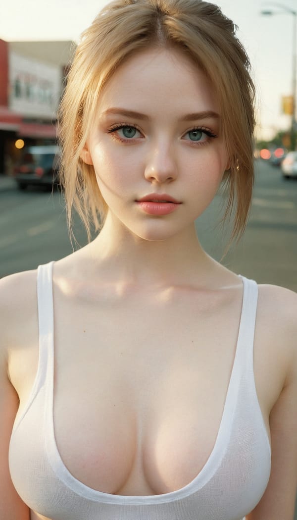 Tags: 21872187, SDXL
{"3": {"inputs": {"seed": 954191423143177, "steps": 64, "cfg": 7.3, "sampler_name": "dpmpp_2m", "scheduler": "karras", "denoise": 1.0, "model": ["27", 0], "positive": ["6", 0], "negative": ["7", 0], "latent_image": ["5", 0]}, "class_type": "KSampler"}, "4": {"inputs": {"ckpt_name": "juggernautxl.safetensors"}, "class_type": "CheckpointLoaderSimple"}, "5": {"inputs": {"width": 768, "height": 1344, "batch_size": 1}, "class_type": "EmptyLatentImage"}, "6": {"inputs": {"text": "18 year old girl, (detailed face:1.10), (slim:1.04), (beautiful eyes:1.06), (idol:1.00), (sexy lips:1.03), (cute:0.97), (pale skin:1.10), (seductive facial expression:1.07), (eyelashes:1.00), (seductive pose:1.09), (temptress:1.02), (in a seductive pose:1.11), (large perky breasts:1.08), (cleavage:0.95), (thigh gap:0.97), (white tanktop:1.01), busy street, (textured skin:1.08), (skin fuzz:1.06), (portra:1.09), (RAW:1.04), (candid cinema:1.06), (natural looking skin:1.03), (film:1.08), (soft lighting:1.03), (detailed skin:1.08)", "clip": ["27", 1]}, "class_type": "CLIPTextEncode"}, "7": {"inputs": {"text": "(twisted:1.09), (watermark:1.06), (distorted:1.14), (open mouth:1.05), (worst quality:1.12), (low resolution:1.06), (bad hands:1.12)", "clip": ["27", 1]}, "class_type": "CLIPTextEncode"}, "8": {"inputs": {"samples": ["3", 0], "vae": ["4", 2]}, "class_type": "VAEDecode"}, "25": {"inputs": {"lora_name": "nudify_xl.safetensors", "strength_model": 0.27, "strength_clip": 0.3, "model": ["4", 0], "clip": ["4", 1]}, "class_type": "LoraLoader"}, "26": {"inputs": {"lora_name": "shirtlift_SDXL_v2.safetensors", "strength_model": 0.01, "strength_clip": 0.15, "model": ["25", 0], "clip": ["25", 1]}, "class_type": "LoraLoader"}, "27": {"inputs": {"lora_name": "PerfectEyesXL.safetensors", "strength_model": 0.02, "strength_clip": 0.16, "model": ["26", 0], "clip": ["26", 1]}, "class_type": "LoraLoader"}, "30": {"inputs": {"model_name": "4x_NMKD-Superscale-SP_178000_G.pth"}, "class_type": "UpscaleModelLoader"}, "31": {"inputs": {"upscale_model": ["30", 0], "image": ["8", 0]}, "class_type": "ImageUpscaleWithModel"}, "32": {"inputs": {"upscale_method": "lanczos", "scale_by": 0.5, "image": ["31", 0]}, "class_type": "ImageScaleBy"}, "33": {"inputs": {"pixels": ["32", 0], "vae": ["4", 2]}, "class_type": "VAEEncode"}, "34": {"inputs": {"seed": 954191423143177, "steps": 64, "cfg": 7.3, "sampler_name": "dpmpp_2m", "scheduler": "karras", "denoise": 0.3, "model": ["27", 0], "positive": ["6", 0], "negative": ["7", 0], "latent_image": ["33", 0]}, "class_type": "KSampler"}, "36": {"inputs": {"samples": ["34", 0], "vae": ["4", 2]}, "class_type": "VAEDecode"}, "39": {"inputs": {"filename_prefix": "comfyapi-1734142121723", "images": ["36", 0]}, "class_type": "SaveImage"}}