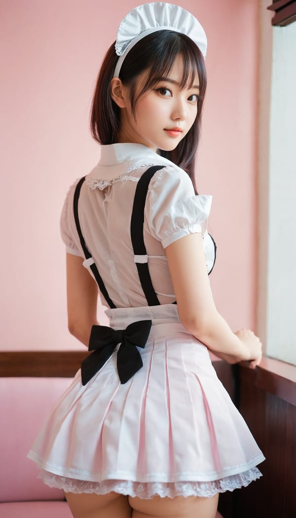 Tags: 21872187, SDXL
{"3": {"inputs": {"seed": 635886442010801, "steps": 64, "cfg": 7.75, "sampler_name": "dpmpp_2m", "scheduler": "karras", "denoise": 1.0, "model": ["27", 0], "positive": ["6", 0], "negative": ["7", 0], "latent_image": ["5", 0]}, "class_type": "KSampler"}, "4": {"inputs": {"ckpt_name": "juggernautxl.safetensors"}, "class_type": "CheckpointLoaderSimple"}, "5": {"inputs": {"width": 768, "height": 1344, "batch_size": 1}, "class_type": "EmptyLatentImage"}, "6": {"inputs": {"text": "27 year old girl, (double eyelids:1.07), (sexy lips:1.13), (seductive facial expression:0.95), (slim:0.95), (eyelashes:0.96), (detailed face:1.11), (seductive pose:1.10), (temptress:1.09), (cute:1.00), (beautiful eyes:0.99), (idol:1.03), (blush:1.09), (perky ass:1.12), (exposed ass:1.03), (looking back:0.99), (sexy ass:1.05), (thigh gap:0.96), in a (skimpy maid costume:0.97) working at a maid cafe, choker, bowtie, headband, pleated skirt, (detailed skin:1.01), (skin fuzz:1.09), (film:1.06), (RAW:1.01), (portra:1.04), (soft lighting:1.05), (candid cinema:1.07), (natural looking skin:1.04), (textured skin:1.05)", "clip": ["27", 1]}, "class_type": "CLIPTextEncode"}, "7": {"inputs": {"text": "(worst quality:1.06), (bad hands:1.07), (watermark:1.06), (distorted:1.06), (open mouth:1.06), (twisted:1.07), (low resolution:1.06)", "clip": ["27", 1]}, "class_type": "CLIPTextEncode"}, "8": {"inputs": {"samples": ["3", 0], "vae": ["4", 2]}, "class_type": "VAEDecode"}, "25": {"inputs": {"lora_name": "nudify_xl.safetensors", "strength_model": 0.21, "strength_clip": 0.19, "model": ["4", 0], "clip": ["4", 1]}, "class_type": "LoraLoader"}, "26": {"inputs": {"lora_name": "shirtlift_SDXL_v2.safetensors", "strength_model": 0.02, "strength_clip": 0.04, "model": ["25", 0], "clip": ["25", 1]}, "class_type": "LoraLoader"}, "27": {"inputs": {"lora_name": "PerfectEyesXL.safetensors", "strength_model": 0.11, "strength_clip": 0.08, "model": ["26", 0], "clip": ["26", 1]}, "class_type": "LoraLoader"}, "30": {"inputs": {"model_name": "4x_NMKD-Superscale-SP_178000_G.pth"}, "class_type": "UpscaleModelLoader"}, "31": {"inputs": {"upscale_model": ["30", 0], "image": ["8", 0]}, "class_type": "ImageUpscaleWithModel"}, "32": {"inputs": {"upscale_method": "lanczos", "scale_by": 0.5, "image": ["31", 0]}, "class_type": "ImageScaleBy"}, "33": {"inputs": {"pixels": ["32", 0], "vae": ["4", 2]}, "class_type": "VAEEncode"}, "34": {"inputs": {"seed": 635886442010801, "steps": 64, "cfg": 7.75, "sampler_name": "dpmpp_2m", "scheduler": "karras", "denoise": 0.3, "model": ["27", 0], "positive": ["6", 0], "negative": ["7", 0], "latent_image": ["33", 0]}, "class_type": "KSampler"}, "36": {"inputs": {"samples": ["34", 0], "vae": ["4", 2]}, "class_type": "VAEDecode"}, "39": {"inputs": {"filename_prefix": "comfyapi-1713664980723", "images": ["36", 0]}, "class_type": "SaveImage"}}