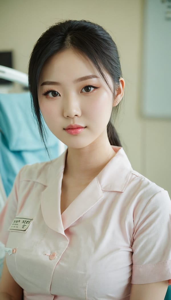 Tags: 21872187, SDXL
{"3": {"inputs": {"seed": 572731195099368, "steps": 32, "cfg": 5.86, "sampler_name": "dpmpp_2m", "scheduler": "karras", "denoise": 1.0, "model": ["27", 0], "positive": ["6", 0], "negative": ["7", 0], "latent_image": ["5", 0]}, "class_type": "KSampler"}, "4": {"inputs": {"ckpt_name": "juggernautxl.safetensors"}, "class_type": "CheckpointLoaderSimple"}, "5": {"inputs": {"width": 768, "height": 1344, "batch_size": 1}, "class_type": "EmptyLatentImage"}, "6": {"inputs": {"text": "23 year old girl, (chinese:0.98), (pale skin:1.05), (blush:1.08), (beautiful eyes:1.02), (double eyelids:0.97), (slim:1.10), (cute:1.09), (idol:0.97), (sexy lips:1.05), (temptress:1.06), (seductive pose:1.07), (seductive facial expression:1.01), (eyelashes:1.02), (in a seductive pose:1.03), (large perky breasts:1.05), (cleavage:1.10), (thigh gap:1.09), (nurse in uniform:1.08) working in a hospital ward, (textured skin:1.03), (RAW:1.07), (soft lighting:1.03), (candid cinema:1.07), (portra:1.00), (natural looking skin:1.06), (skin fuzz:1.04), (detailed skin:1.02), (film:1.08)", "clip": ["27", 1]}, "class_type": "CLIPTextEncode"}, "7": {"inputs": {"text": "(worst quality:1.10), (watermark:1.08), (twisted:1.05), (distorted:1.06), (open mouth:1.11), (bad hands:1.13), (low resolution:1.08)", "clip": ["27", 1]}, "class_type": "CLIPTextEncode"}, "8": {"inputs": {"samples": ["3", 0], "vae": ["4", 2]}, "class_type": "VAEDecode"}, "25": {"inputs": {"lora_name": "nudify_xl.safetensors", "strength_model": 0.13, "strength_clip": 0.08, "model": ["4", 0], "clip": ["4", 1]}, "class_type": "LoraLoader"}, "26": {"inputs": {"lora_name": "shirtlift_SDXL_v2.safetensors", "strength_model": 0.16, "strength_clip": 0.06, "model": ["25", 0], "clip": ["25", 1]}, "class_type": "LoraLoader"}, "27": {"inputs": {"lora_name": "PerfectEyesXL.safetensors", "strength_model": 0.0, "strength_clip": 0.14, "model": ["26", 0], "clip": ["26", 1]}, "class_type": "LoraLoader"}, "30": {"inputs": {"model_name": "4x_NMKD-Superscale-SP_178000_G.pth"}, "class_type": "UpscaleModelLoader"}, "31": {"inputs": {"upscale_model": ["30", 0], "image": ["8", 0]}, "class_type": "ImageUpscaleWithModel"}, "32": {"inputs": {"upscale_method": "lanczos", "scale_by": 0.5, "image": ["31", 0]}, "class_type": "ImageScaleBy"}, "33": {"inputs": {"pixels": ["32", 0], "vae": ["4", 2]}, "class_type": "VAEEncode"}, "34": {"inputs": {"seed": 572731195099368, "steps": 32, "cfg": 5.86, "sampler_name": "dpmpp_2m", "scheduler": "karras", "denoise": 0.3, "model": ["27", 0], "positive": ["6", 0], "negative": ["7", 0], "latent_image": ["33", 0]}, "class_type": "KSampler"}, "36": {"inputs": {"samples": ["34", 0], "vae": ["4", 2]}, "class_type": "VAEDecode"}, "39": {"inputs": {"filename_prefix": "comfyapi-1734869911200", "images": ["36", 0]}, "class_type": "SaveImage"}}