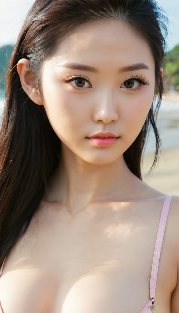 Tags: 21872187, SDXL
{"3": {"inputs": {"seed": 534033008160290, "steps": 64, "cfg": 6.25, "sampler_name": "dpmpp_2m", "scheduler": "karras", "denoise": 1.0, "model": ["27", 0], "positive": ["6", 0], "negative": ["7", 0], "latent_image": ["5", 0]}, "class_type": "KSampler"}, "4": {"inputs": {"ckpt_name": "juggernautxl.safetensors"}, "class_type": "CheckpointLoaderSimple"}, "5": {"inputs": {"width": 768, "height": 1344, "batch_size": 1}, "class_type": "EmptyLatentImage"}, "6": {"inputs": {"text": "26 year old girl, (taiwanese:1.09), (cute:0.95), (detailed face:0.95), (double eyelids:1.05), (temptress:1.12), (eyelashes:1.09), (beautiful eyes:1.05), (pale skin:0.97), (idol:1.00), (blush:1.00), (seductive pose:1.01), (seductive facial expression:1.03), (sexy lips:1.02), (perky ass:1.04), (exposed ass:1.08), (looking back:1.03), (sexy ass:0.98), (thigh gap:0.95), wearing (bikini:0.96) at a beach, (detailed skin:1.05), (candid cinema:1.02), (soft lighting:1.06), (portra:1.08), (natural looking skin:1.02), (textured skin:1.08), (RAW:1.05), (film:1.08), (skin fuzz:1.08)", "clip": ["27", 1]}, "class_type": "CLIPTextEncode"}, "7": {"inputs": {"text": "(low resolution:1.08), (bad hands:1.05), (twisted:1.10), (watermark:1.10), (worst quality:1.09), (distorted:1.12), (open mouth:1.11)", "clip": ["27", 1]}, "class_type": "CLIPTextEncode"}, "8": {"inputs": {"samples": ["3", 0], "vae": ["4", 2]}, "class_type": "VAEDecode"}, "25": {"inputs": {"lora_name": "nudify_xl.safetensors", "strength_model": 0.15, "strength_clip": 0.06, "model": ["4", 0], "clip": ["4", 1]}, "class_type": "LoraLoader"}, "26": {"inputs": {"lora_name": "shirtlift_SDXL_v2.safetensors", "strength_model": 0.06, "strength_clip": 0.08, "model": ["25", 0], "clip": ["25", 1]}, "class_type": "LoraLoader"}, "27": {"inputs": {"lora_name": "PerfectEyesXL.safetensors", "strength_model": 0.12, "strength_clip": 0.08, "model": ["26", 0], "clip": ["26", 1]}, "class_type": "LoraLoader"}, "30": {"inputs": {"model_name": "4x_NMKD-Superscale-SP_178000_G.pth"}, "class_type": "UpscaleModelLoader"}, "31": {"inputs": {"upscale_model": ["30", 0], "image": ["8", 0]}, "class_type": "ImageUpscaleWithModel"}, "32": {"inputs": {"upscale_method": "lanczos", "scale_by": 0.5, "image": ["31", 0]}, "class_type": "ImageScaleBy"}, "33": {"inputs": {"pixels": ["32", 0], "vae": ["4", 2]}, "class_type": "VAEEncode"}, "34": {"inputs": {"seed": 534033008160290, "steps": 64, "cfg": 6.25, "sampler_name": "dpmpp_2m", "scheduler": "karras", "denoise": 0.3, "model": ["27", 0], "positive": ["6", 0], "negative": ["7", 0], "latent_image": ["33", 0]}, "class_type": "KSampler"}, "36": {"inputs": {"samples": ["34", 0], "vae": ["4", 2]}, "class_type": "VAEDecode"}, "39": {"inputs": {"filename_prefix": "comfyapi-1734967418612", "images": ["36", 0]}, "class_type": "SaveImage"}}