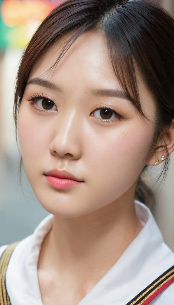 Tags: 21872187, SDXL
{"3": {"inputs": {"seed": 375607140079675, "steps": 32, "cfg": 6.57, "sampler_name": "dpmpp_2m", "scheduler": "karras", "denoise": 1.0, "model": ["27", 0], "positive": ["6", 0], "negative": ["7", 0], "latent_image": ["5", 0]}, "class_type": "KSampler"}, "4": {"inputs": {"ckpt_name": "juggernautXL_v8Rundiffusion.safetensors"}, "class_type": "CheckpointLoaderSimple"}, "5": {"inputs": {"width": 768, "height": 1344, "batch_size": 1}, "class_type": "EmptyLatentImage"}, "6": {"inputs": {"text": "25 year old girl, (korean:1.05), (taiwanese:0.97), (japanese:1.03), (double eyelids:1.13), (idol:0.95), (detailed face:1.01), (blush:1.04), (sexy lips:1.08), (cute:1.12), (slim:1.10), (eyelashes:0.97), (seductive pose:1.01), (temptress:0.97), (beautiful eyes:0.96), (seductive facial expression:1.10), (pale skin:1.09), (in a seductive pose:0.95), (large perky breasts:1.11), (cleavage:1.06), (thigh gap:1.07), (school uniform:1.00), choker, busy street, (candid cinema:1.09), (film:1.01), (skin fuzz:1.09), (soft lighting:1.01), (detailed skin:1.07), (textured skin:1.04), (RAW:1.08), (natural looking skin:1.05), (portra:1.04)", "clip": ["27", 1]}, "class_type": "CLIPTextEncode"}, "7": {"inputs": {"text": "(open mouth:1.08), (bad hands:1.11), (worst quality:1.12), (watermark:1.12), (twisted:1.11), (distorted:1.11), (low resolution:1.09)", "clip": ["27", 1]}, "class_type": "CLIPTextEncode"}, "8": {"inputs": {"samples": ["3", 0], "vae": ["4", 2]}, "class_type": "VAEDecode"}, "25": {"inputs": {"lora_name": "nudify_xl.safetensors", "strength_model": 0.12, "strength_clip": 0.08, "model": ["4", 0], "clip": ["4", 1]}, "class_type": "LoraLoader"}, "26": {"inputs": {"lora_name": "shirtlift_SDXL_v2.safetensors", "strength_model": 0.09, "strength_clip": 0.1, "model": ["25", 0], "clip": ["25", 1]}, "class_type": "LoraLoader"}, "27": {"inputs": {"lora_name": "PerfectEyesXL.safetensors", "strength_model": 0.05, "strength_clip": 0.18, "model": ["26", 0], "clip": ["26", 1]}, "class_type": "LoraLoader"}, "30": {"inputs": {"model_name": "4x_NMKD-Superscale-SP_178000_G.pth"}, "class_type": "UpscaleModelLoader"}, "31": {"inputs": {"upscale_model": ["30", 0], "image": ["8", 0]}, "class_type": "ImageUpscaleWithModel"}, "32": {"inputs": {"upscale_method": "lanczos", "scale_by": 0.5, "image": ["31", 0]}, "class_type": "ImageScaleBy"}, "33": {"inputs": {"pixels": ["32", 0], "vae": ["4", 2]}, "class_type": "VAEEncode"}, "34": {"inputs": {"seed": 375607140079675, "steps": 32, "cfg": 6.57, "sampler_name": "dpmpp_2m", "scheduler": "karras", "denoise": 0.3, "model": ["27", 0], "positive": ["6", 0], "negative": ["7", 0], "latent_image": ["33", 0]}, "class_type": "KSampler"}, "36": {"inputs": {"samples": ["34", 0], "vae": ["4", 2]}, "class_type": "VAEDecode"}, "39": {"inputs": {"filename_prefix": "comfyapi-1707883981457", "images": ["36", 0]}, "class_type": "SaveImage"}}