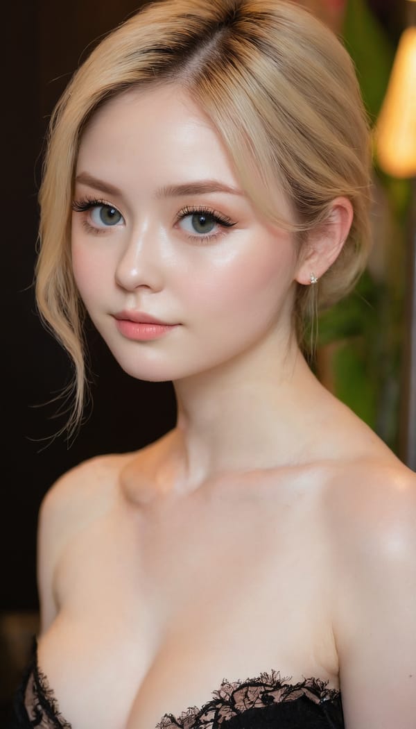 Tags: 21872187, SDXL
{"3": {"inputs": {"seed": 624303320675234, "steps": 64, "cfg": 5.26, "sampler_name": "dpmpp_2m", "scheduler": "karras", "denoise": 1.0, "model": ["27", 0], "positive": ["6", 0], "negative": ["7", 0], "latent_image": ["5", 0]}, "class_type": "KSampler"}, "4": {"inputs": {"ckpt_name": "juggernautxl.safetensors"}, "class_type": "CheckpointLoaderSimple"}, "5": {"inputs": {"width": 768, "height": 1344, "batch_size": 1}, "class_type": "EmptyLatentImage"}, "6": {"inputs": {"text": "27 year old girl, (eyelashes:1.10), (blush:1.13), (idol:1.10), (cute:1.07), (pale skin:1.09), (slim:1.13), (seductive facial expression:1.14), (seductive pose:0.96), (sexy lips:0.97), (double eyelids:0.98), (beautiful eyes:1.03), (temptress:1.07), (detailed face:1.08), (in a seductive pose:1.01), (large perky breasts:1.00), (cleavage:0.97), (thigh gap:1.00), (wearing a little black dress:1.02) at a fine dining restaurant, (natural looking skin:1.06), (RAW:1.04), (skin fuzz:1.01), (detailed skin:1.05), (candid cinema:1.02), (portra:1.01), (textured skin:1.07), (soft lighting:1.09), (film:1.00)", "clip": ["27", 1]}, "class_type": "CLIPTextEncode"}, "7": {"inputs": {"text": "(open mouth:1.08), (worst quality:1.07), (distorted:1.13), (twisted:1.05), (bad hands:1.06), (watermark:1.14), (low resolution:1.10)", "clip": ["27", 1]}, "class_type": "CLIPTextEncode"}, "8": {"inputs": {"samples": ["3", 0], "vae": ["4", 2]}, "class_type": "VAEDecode"}, "25": {"inputs": {"lora_name": "nudify_xl.safetensors", "strength_model": 0.21, "strength_clip": 0.18, "model": ["4", 0], "clip": ["4", 1]}, "class_type": "LoraLoader"}, "26": {"inputs": {"lora_name": "shirtlift_SDXL_v2.safetensors", "strength_model": 0.04, "strength_clip": 0.03, "model": ["25", 0], "clip": ["25", 1]}, "class_type": "LoraLoader"}, "27": {"inputs": {"lora_name": "PerfectEyesXL.safetensors", "strength_model": 0.0, "strength_clip": 0.15, "model": ["26", 0], "clip": ["26", 1]}, "class_type": "LoraLoader"}, "30": {"inputs": {"model_name": "4x_NMKD-Superscale-SP_178000_G.pth"}, "class_type": "UpscaleModelLoader"}, "31": {"inputs": {"upscale_model": ["30", 0], "image": ["8", 0]}, "class_type": "ImageUpscaleWithModel"}, "32": {"inputs": {"upscale_method": "lanczos", "scale_by": 0.5, "image": ["31", 0]}, "class_type": "ImageScaleBy"}, "33": {"inputs": {"pixels": ["32", 0], "vae": ["4", 2]}, "class_type": "VAEEncode"}, "34": {"inputs": {"seed": 624303320675234, "steps": 64, "cfg": 5.26, "sampler_name": "dpmpp_2m", "scheduler": "karras", "denoise": 0.3, "model": ["27", 0], "positive": ["6", 0], "negative": ["7", 0], "latent_image": ["33", 0]}, "class_type": "KSampler"}, "36": {"inputs": {"samples": ["34", 0], "vae": ["4", 2]}, "class_type": "VAEDecode"}, "39": {"inputs": {"filename_prefix": "comfyapi-1713328065275", "images": ["36", 0]}, "class_type": "SaveImage"}}