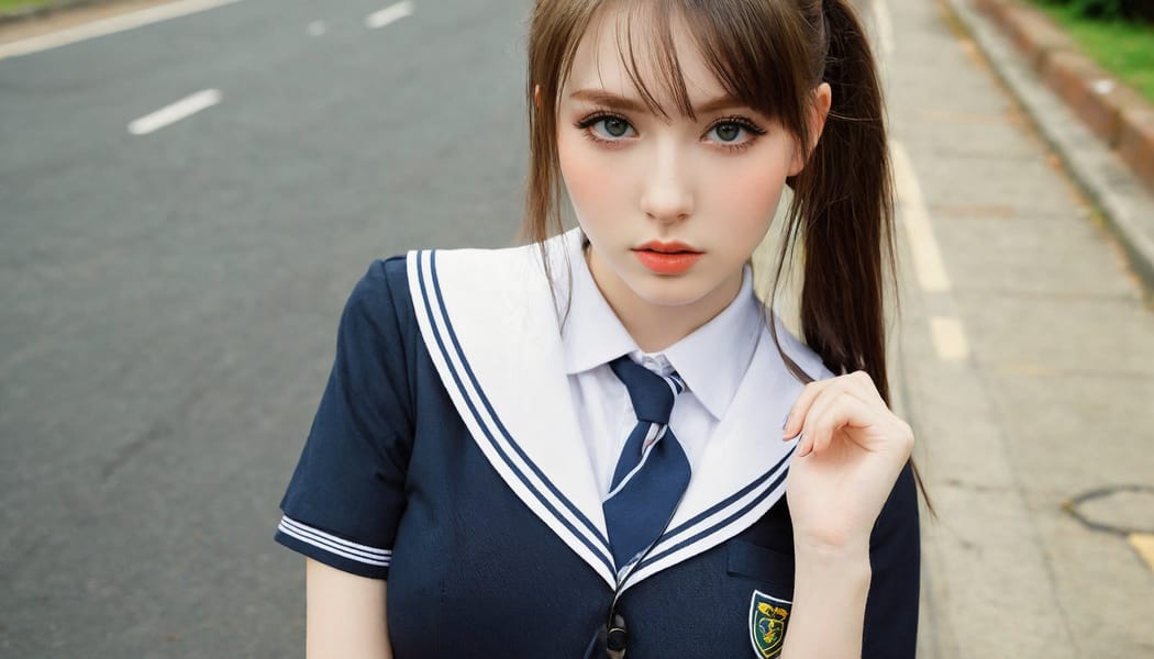 Tags: 21872187, SDXL
{"3": {"inputs": {"seed": 333075184922818, "steps": 32, "cfg": 6.04, "sampler_name": "dpmpp_2m", "scheduler": "karras", "denoise": 1.0, "model": ["27", 0], "positive": ["6", 0], "negative": ["7", 0], "latent_image": ["5", 0]}, "class_type": "KSampler"}, "4": {"inputs": {"ckpt_name": "helloworldxl.safetensors"}, "class_type": "CheckpointLoaderSimple"}, "5": {"inputs": {"width": 1344, "height": 768, "batch_size": 1}, "class_type": "EmptyLatentImage"}, "6": {"inputs": {"text": "22 year old girl, (irish:1.13), (eyelashes:1.11), (idol:1.01), (temptress:1.08), (detailed face:0.97), (seductive pose:1.02), (beautiful eyes:0.99), (seductive facial expression:1.10), (slim:1.08), (double eyelids:1.01), (sexy lips:1.00), (pale skin:1.01), (cute:1.12), (blush:1.00), (in a seductive pose:1.14), (large perky breasts:0.95), (cleavage:0.99), (thigh gap:0.96), (school uniform:1.09), choker, busy street, (detailed skin:1.04), (textured skin:1.09), (skin fuzz:1.09), (natural looking skin:1.08), (soft lighting:1.04), (portra:1.05), (RAW:1.06), (film:1.07), (candid cinema:1.01)", "clip": ["27", 1]}, "class_type": "CLIPTextEncode"}, "7": {"inputs": {"text": "(low resolution:1.08), (distorted:1.05), (watermark:1.13), (twisted:1.05), (bad hands:1.11), (worst quality:1.08), (open mouth:1.10)", "clip": ["27", 1]}, "class_type": "CLIPTextEncode"}, "8": {"inputs": {"samples": ["3", 0], "vae": ["4", 2]}, "class_type": "VAEDecode"}, "25": {"inputs": {"lora_name": "nudify_xl.safetensors", "strength_model": 0.21, "strength_clip": 0.16, "model": ["4", 0], "clip": ["4", 1]}, "class_type": "LoraLoader"}, "26": {"inputs": {"lora_name": "shirtlift_SDXL_v2.safetensors", "strength_model": 0.1, "strength_clip": 0.17, "model": ["25", 0], "clip": ["25", 1]}, "class_type": "LoraLoader"}, "27": {"inputs": {"lora_name": "PerfectEyesXL.safetensors", "strength_model": 0.17, "strength_clip": 0.05, "model": ["26", 0], "clip": ["26", 1]}, "class_type": "LoraLoader"}, "30": {"inputs": {"model_name": "4x_NMKD-Superscale-SP_178000_G.pth"}, "class_type": "UpscaleModelLoader"}, "31": {"inputs": {"upscale_model": ["30", 0], "image": ["8", 0]}, "class_type": "ImageUpscaleWithModel"}, "32": {"inputs": {"upscale_method": "lanczos", "scale_by": 0.5, "image": ["31", 0]}, "class_type": "ImageScaleBy"}, "33": {"inputs": {"pixels": ["32", 0], "vae": ["4", 2]}, "class_type": "VAEEncode"}, "34": {"inputs": {"seed": 333075184922818, "steps": 32, "cfg": 6.04, "sampler_name": "dpmpp_2m", "scheduler": "karras", "denoise": 0.3, "model": ["27", 0], "positive": ["6", 0], "negative": ["7", 0], "latent_image": ["33", 0]}, "class_type": "KSampler"}, "36": {"inputs": {"samples": ["34", 0], "vae": ["4", 2]}, "class_type": "VAEDecode"}, "39": {"inputs": {"filename_prefix": "comfyapi-1726394393430", "images": ["36", 0]}, "class_type": "SaveImage"}}