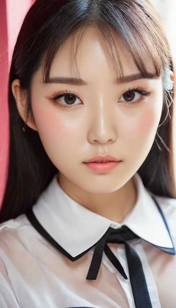 Tags: 21872187, SDXL
{"3": {"inputs": {"seed": 123440302948704, "steps": 32, "cfg": 6.5, "sampler_name": "dpmpp_2m", "scheduler": "karras", "denoise": 1.0, "model": ["27", 0], "positive": ["6", 0], "negative": ["7", 0], "latent_image": ["5", 0]}, "class_type": "KSampler"}, "4": {"inputs": {"ckpt_name": "juggernautxl.safetensors"}, "class_type": "CheckpointLoaderSimple"}, "5": {"inputs": {"width": 768, "height": 1344, "batch_size": 1}, "class_type": "EmptyLatentImage"}, "6": {"inputs": {"text": "28 year old girl, (korean:1.07), (blush:1.08), (beautiful eyes:1.03), (seductive pose:1.04), (seductive facial expression:1.03), (slim:1.01), (cute:1.11), (detailed face:1.14), (pale skin:0.95), (idol:1.00), (sexy lips:1.09), (temptress:1.00), (eyelashes:1.11), (double eyelids:1.03), (in a seductive pose:0.98), (large perky breasts:1.12), (cleavage:1.04), (thigh gap:0.99), (school uniform:1.09), choker, busy street, (soft lighting:1.05), (portra:1.09), (candid cinema:1.03), (natural looking skin:1.02), (skin fuzz:1.09), (detailed skin:1.03), (film:1.02), (RAW:1.03), (textured skin:1.03)", "clip": ["27", 1]}, "class_type": "CLIPTextEncode"}, "7": {"inputs": {"text": "(distorted:1.14), (watermark:1.06), (worst quality:1.13), (bad hands:1.06), (low resolution:1.06), (open mouth:1.07), (twisted:1.05)", "clip": ["27", 1]}, "class_type": "CLIPTextEncode"}, "8": {"inputs": {"samples": ["3", 0], "vae": ["4", 2]}, "class_type": "VAEDecode"}, "25": {"inputs": {"lora_name": "nudify_xl.safetensors", "strength_model": 0.31, "strength_clip": 0.12, "model": ["4", 0], "clip": ["4", 1]}, "class_type": "LoraLoader"}, "26": {"inputs": {"lora_name": "shirtlift_SDXL_v2.safetensors", "strength_model": 0.02, "strength_clip": 0.09, "model": ["25", 0], "clip": ["25", 1]}, "class_type": "LoraLoader"}, "27": {"inputs": {"lora_name": "PerfectEyesXL.safetensors", "strength_model": 0.11, "strength_clip": 0.06, "model": ["26", 0], "clip": ["26", 1]}, "class_type": "LoraLoader"}, "30": {"inputs": {"model_name": "4x_NMKD-Superscale-SP_178000_G.pth"}, "class_type": "UpscaleModelLoader"}, "31": {"inputs": {"upscale_model": ["30", 0], "image": ["8", 0]}, "class_type": "ImageUpscaleWithModel"}, "32": {"inputs": {"upscale_method": "lanczos", "scale_by": 0.5, "image": ["31", 0]}, "class_type": "ImageScaleBy"}, "33": {"inputs": {"pixels": ["32", 0], "vae": ["4", 2]}, "class_type": "VAEEncode"}, "34": {"inputs": {"seed": 123440302948704, "steps": 32, "cfg": 6.5, "sampler_name": "dpmpp_2m", "scheduler": "karras", "denoise": 0.3, "model": ["27", 0], "positive": ["6", 0], "negative": ["7", 0], "latent_image": ["33", 0]}, "class_type": "KSampler"}, "36": {"inputs": {"samples": ["34", 0], "vae": ["4", 2]}, "class_type": "VAEDecode"}, "39": {"inputs": {"filename_prefix": "comfyapi-1714374433244", "images": ["36", 0]}, "class_type": "SaveImage"}}