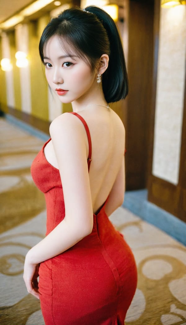 Tags: 21872187, SDXL
{"3": {"inputs": {"seed": 554945001992305, "steps": 32, "cfg": 7.14, "sampler_name": "dpmpp_2m", "scheduler": "karras", "denoise": 1.0, "model": ["27", 0], "positive": ["6", 0], "negative": ["7", 0], "latent_image": ["5", 0]}, "class_type": "KSampler"}, "4": {"inputs": {"ckpt_name": "leosamsHelloworldSDXL_helloworldSDXL32DPO.safetensors"}, "class_type": "CheckpointLoaderSimple"}, "5": {"inputs": {"width": 768, "height": 1344, "batch_size": 1}, "class_type": "EmptyLatentImage"}, "6": {"inputs": {"text": "18 year old girl, (taiwanese:0.98), (double eyelids:1.07), (pale skin:0.96), (sexy lips:0.98), (seductive facial expression:0.95), (temptress:1.11), (slim:1.02), (beautiful eyes:0.95), (seductive pose:1.13), (idol:1.11), (detailed face:1.14), (cute:1.09), (blush:1.14), (eyelashes:1.10), (on all fours:1.07), (spreading ass cheeks:0.95), (from behind:0.96), (backboob:1.04), (wearing a low-cut red dress:1.12) at a ballroom, (candid cinema:1.03), (detailed skin:1.01), (skin fuzz:1.02), (natural looking skin:1.01), (textured skin:1.03), (film:1.09), (soft lighting:1.00), (portra:1.07), (RAW:1.06)", "clip": ["27", 1]}, "class_type": "CLIPTextEncode"}, "7": {"inputs": {"text": "(low resolution:1.09), (watermark:1.14), (bad hands:1.05), (twisted:1.11), (distorted:1.13), (open mouth:1.09), (worst quality:1.14)", "clip": ["27", 1]}, "class_type": "CLIPTextEncode"}, "8": {"inputs": {"samples": ["3", 0], "vae": ["4", 2]}, "class_type": "VAEDecode"}, "25": {"inputs": {"lora_name": "nudify_xl.safetensors", "strength_model": 0.39, "strength_clip": 0.19, "model": ["4", 0], "clip": ["4", 1]}, "class_type": "LoraLoader"}, "26": {"inputs": {"lora_name": "shirtlift_SDXL_v2.safetensors", "strength_model": 0.07, "strength_clip": 0.01, "model": ["25", 0], "clip": ["25", 1]}, "class_type": "LoraLoader"}, "27": {"inputs": {"lora_name": "PerfectEyesXL.safetensors", "strength_model": 0.1, "strength_clip": 0.17, "model": ["26", 0], "clip": ["26", 1]}, "class_type": "LoraLoader"}, "30": {"inputs": {"model_name": "4x_NMKD-Superscale-SP_178000_G.pth"}, "class_type": "UpscaleModelLoader"}, "31": {"inputs": {"upscale_model": ["30", 0], "image": ["8", 0]}, "class_type": "ImageUpscaleWithModel"}, "32": {"inputs": {"upscale_method": "lanczos", "scale_by": 0.5, "image": ["31", 0]}, "class_type": "ImageScaleBy"}, "33": {"inputs": {"pixels": ["32", 0], "vae": ["4", 2]}, "class_type": "VAEEncode"}, "34": {"inputs": {"seed": 554945001992305, "steps": 32, "cfg": 7.14, "sampler_name": "dpmpp_2m", "scheduler": "karras", "denoise": 0.3, "model": ["27", 0], "positive": ["6", 0], "negative": ["7", 0], "latent_image": ["33", 0]}, "class_type": "KSampler"}, "36": {"inputs": {"samples": ["34", 0], "vae": ["4", 2]}, "class_type": "VAEDecode"}, "39": {"inputs": {"filename_prefix": "comfyapi-1707953755978", "images": ["36", 0]}, "class_type": "SaveImage"}}