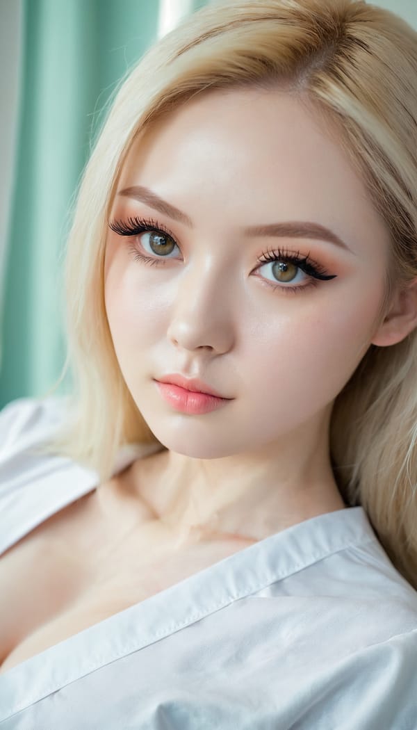 Tags: 21872187, SDXL
{"3": {"inputs": {"seed": 134385547542361, "steps": 64, "cfg": 7.73, "sampler_name": "dpmpp_2m", "scheduler": "karras", "denoise": 1.0, "model": ["27", 0], "positive": ["6", 0], "negative": ["7", 0], "latent_image": ["5", 0]}, "class_type": "KSampler"}, "4": {"inputs": {"ckpt_name": "juggernautxl.safetensors"}, "class_type": "CheckpointLoaderSimple"}, "5": {"inputs": {"width": 768, "height": 1344, "batch_size": 1}, "class_type": "EmptyLatentImage"}, "6": {"inputs": {"text": "24 year old girl, (slim:1.06), (blush:1.13), (temptress:0.95), (seductive pose:0.95), (sexy lips:0.98), (eyelashes:1.14), (detailed face:1.12), (beautiful eyes:0.95), (double eyelids:1.10), (idol:1.09), (cute:1.06), (pale skin:0.97), (seductive facial expression:1.05), (in a seductive pose:1.13), (large perky breasts:1.00), (cleavage:1.00), (thigh gap:1.00), (nurse in uniform:1.01) working in a hospital ward, (detailed skin:1.09), (RAW:1.09), (portra:1.08), (natural looking skin:1.00), (skin fuzz:1.09), (candid cinema:1.07), (soft lighting:1.04), (textured skin:1.01), (film:1.02)", "clip": ["27", 1]}, "class_type": "CLIPTextEncode"}, "7": {"inputs": {"text": "(twisted:1.12), (distorted:1.12), (worst quality:1.07), (watermark:1.12), (low resolution:1.09), (open mouth:1.05), (bad hands:1.05)", "clip": ["27", 1]}, "class_type": "CLIPTextEncode"}, "8": {"inputs": {"samples": ["3", 0], "vae": ["4", 2]}, "class_type": "VAEDecode"}, "25": {"inputs": {"lora_name": "nudify_xl.safetensors", "strength_model": 0.31, "strength_clip": 0.39, "model": ["4", 0], "clip": ["4", 1]}, "class_type": "LoraLoader"}, "26": {"inputs": {"lora_name": "shirtlift_SDXL_v2.safetensors", "strength_model": 0.08, "strength_clip": 0.16, "model": ["25", 0], "clip": ["25", 1]}, "class_type": "LoraLoader"}, "27": {"inputs": {"lora_name": "PerfectEyesXL.safetensors", "strength_model": 0.03, "strength_clip": 0.14, "model": ["26", 0], "clip": ["26", 1]}, "class_type": "LoraLoader"}, "30": {"inputs": {"model_name": "4x_NMKD-Superscale-SP_178000_G.pth"}, "class_type": "UpscaleModelLoader"}, "31": {"inputs": {"upscale_model": ["30", 0], "image": ["8", 0]}, "class_type": "ImageUpscaleWithModel"}, "32": {"inputs": {"upscale_method": "lanczos", "scale_by": 0.5, "image": ["31", 0]}, "class_type": "ImageScaleBy"}, "33": {"inputs": {"pixels": ["32", 0], "vae": ["4", 2]}, "class_type": "VAEEncode"}, "34": {"inputs": {"seed": 134385547542361, "steps": 64, "cfg": 7.73, "sampler_name": "dpmpp_2m", "scheduler": "karras", "denoise": 0.3, "model": ["27", 0], "positive": ["6", 0], "negative": ["7", 0], "latent_image": ["33", 0]}, "class_type": "KSampler"}, "36": {"inputs": {"samples": ["34", 0], "vae": ["4", 2]}, "class_type": "VAEDecode"}, "39": {"inputs": {"filename_prefix": "comfyapi-1714868111602", "images": ["36", 0]}, "class_type": "SaveImage"}}