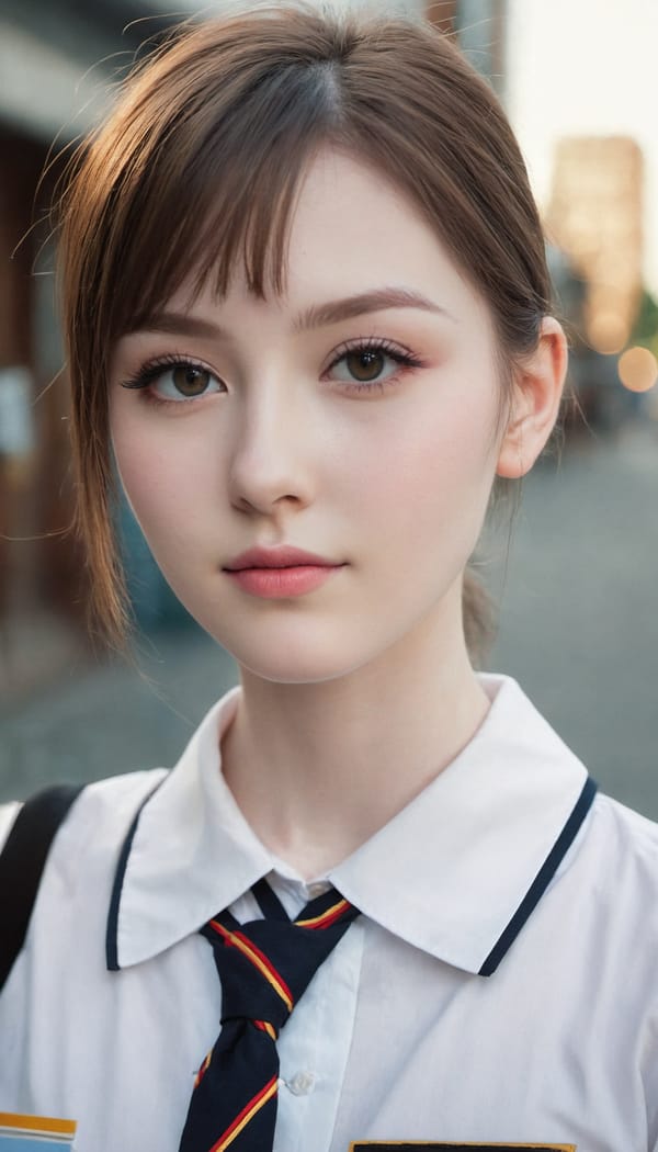 Tags: 21872187, SDXL
{"3": {"inputs": {"seed": 255681536119539, "steps": 64, "cfg": 5.92, "sampler_name": "dpmpp_2m", "scheduler": "karras", "denoise": 1.0, "model": ["27", 0], "positive": ["6", 0], "negative": ["7", 0], "latent_image": ["5", 0]}, "class_type": "KSampler"}, "4": {"inputs": {"ckpt_name": "juggernautXL_v7Rundiffusion.safetensors"}, "class_type": "CheckpointLoaderSimple"}, "5": {"inputs": {"width": 768, "height": 1344, "batch_size": 1}, "class_type": "EmptyLatentImage"}, "6": {"inputs": {"text": "20 year old girl, (beautiful eyes:0.97), (pale skin:1.10), (slim:1.11), (temptress:1.07), (detailed face:1.04), (seductive pose:1.05), (eyelashes:1.02), (double eyelids:1.08), (sexy lips:1.06), (idol:1.06), (seductive facial expression:0.97), (cute:0.97), (blush:1.07), (in a seductive pose:1.02), (large perky breasts:1.08), (cleavage:1.07), (thigh gap:1.06), (school uniform:1.06), choker, busy street, (skin fuzz:1.04), (portra:1.08), (film:1.07), (RAW:1.06), (textured skin:1.09), (natural looking skin:1.02), (soft lighting:1.07), (detailed skin:1.09), (candid cinema:1.05)", "clip": ["27", 1]}, "class_type": "CLIPTextEncode"}, "7": {"inputs": {"text": "(low resolution:1.14), (bad hands:1.13), (distorted:1.10), (twisted:1.07), (open mouth:1.12), (worst quality:1.06), (watermark:1.11)", "clip": ["27", 1]}, "class_type": "CLIPTextEncode"}, "8": {"inputs": {"samples": ["3", 0], "vae": ["4", 2]}, "class_type": "VAEDecode"}, "25": {"inputs": {"lora_name": "nudify_xl.safetensors", "strength_model": 0.16, "strength_clip": 0.21, "model": ["4", 0], "clip": ["4", 1]}, "class_type": "LoraLoader"}, "26": {"inputs": {"lora_name": "shirtlift_SDXL_v2.safetensors", "strength_model": 0.11, "strength_clip": 0.01, "model": ["25", 0], "clip": ["25", 1]}, "class_type": "LoraLoader"}, "27": {"inputs": {"lora_name": "PerfectEyesXL.safetensors", "strength_model": 0.06, "strength_clip": 0.12, "model": ["26", 0], "clip": ["26", 1]}, "class_type": "LoraLoader"}, "30": {"inputs": {"model_name": "4x_NMKD-Superscale-SP_178000_G.pth"}, "class_type": "UpscaleModelLoader"}, "31": {"inputs": {"upscale_model": ["30", 0], "image": ["8", 0]}, "class_type": "ImageUpscaleWithModel"}, "32": {"inputs": {"upscale_method": "lanczos", "scale_by": 0.5, "image": ["31", 0]}, "class_type": "ImageScaleBy"}, "33": {"inputs": {"pixels": ["32", 0], "vae": ["4", 2]}, "class_type": "VAEEncode"}, "34": {"inputs": {"seed": 255681536119539, "steps": 64, "cfg": 5.92, "sampler_name": "dpmpp_2m", "scheduler": "karras", "denoise": 0.3, "model": ["27", 0], "positive": ["6", 0], "negative": ["7", 0], "latent_image": ["33", 0]}, "class_type": "KSampler"}, "36": {"inputs": {"samples": ["34", 0], "vae": ["4", 2]}, "class_type": "VAEDecode"}, "39": {"inputs": {"filename_prefix": "comfyapi-1705298415173", "images": ["36", 0]}, "class_type": "SaveImage"}}