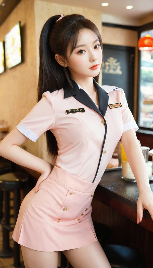 Tags: 21872187, SDXL
{"3": {"inputs": {"seed": 312531463127463, "steps": 32, "cfg": 6.53, "sampler_name": "dpmpp_2m", "scheduler": "karras", "denoise": 1.0, "model": ["27", 0], "positive": ["6", 0], "negative": ["7", 0], "latent_image": ["5", 0]}, "class_type": "KSampler"}, "4": {"inputs": {"ckpt_name": "leosamsHelloworldSDXL_helloworldSDXL32DPO.safetensors"}, "class_type": "CheckpointLoaderSimple"}, "5": {"inputs": {"width": 768, "height": 1344, "batch_size": 1}, "class_type": "EmptyLatentImage"}, "6": {"inputs": {"text": "20 year old girl, (chinese:1.07), (korean:1.10), (slim:0.95), (idol:1.01), (temptress:1.14), (beautiful eyes:0.99), (eyelashes:1.14), (pale skin:0.96), (detailed face:1.11), (sexy lips:1.09), (cute:1.12), (double eyelids:1.00), (seductive pose:0.97), (seductive facial expression:1.10), (blush:1.13), (perky ass:1.01), (exposed ass:1.04), (looking back:1.07), (sexy ass:1.07), (thigh gap:0.97), (a waitress in uniform:1.10) working at a restaurant, (portra:1.09), (skin fuzz:1.02), (textured skin:1.03), (detailed skin:1.05), (RAW:1.02), (candid cinema:1.09), (film:1.01), (soft lighting:1.09), (natural looking skin:1.04)", "clip": ["27", 1]}, "class_type": "CLIPTextEncode"}, "7": {"inputs": {"text": "(open mouth:1.12), (watermark:1.06), (bad hands:1.05), (worst quality:1.08), (low resolution:1.13), (distorted:1.08), (twisted:1.07)", "clip": ["27", 1]}, "class_type": "CLIPTextEncode"}, "8": {"inputs": {"samples": ["3", 0], "vae": ["4", 2]}, "class_type": "VAEDecode"}, "25": {"inputs": {"lora_name": "nudify_xl.safetensors", "strength_model": 0.36, "strength_clip": 0.11, "model": ["4", 0], "clip": ["4", 1]}, "class_type": "LoraLoader"}, "26": {"inputs": {"lora_name": "shirtlift_SDXL_v2.safetensors", "strength_model": 0.18, "strength_clip": 0.18, "model": ["25", 0], "clip": ["25", 1]}, "class_type": "LoraLoader"}, "27": {"inputs": {"lora_name": "PerfectEyesXL.safetensors", "strength_model": 0.07, "strength_clip": 0.13, "model": ["26", 0], "clip": ["26", 1]}, "class_type": "LoraLoader"}, "30": {"inputs": {"model_name": "4x_NMKD-Superscale-SP_178000_G.pth"}, "class_type": "UpscaleModelLoader"}, "31": {"inputs": {"upscale_model": ["30", 0], "image": ["8", 0]}, "class_type": "ImageUpscaleWithModel"}, "32": {"inputs": {"upscale_method": "lanczos", "scale_by": 0.5, "image": ["31", 0]}, "class_type": "ImageScaleBy"}, "33": {"inputs": {"pixels": ["32", 0], "vae": ["4", 2]}, "class_type": "VAEEncode"}, "34": {"inputs": {"seed": 312531463127463, "steps": 32, "cfg": 6.53, "sampler_name": "dpmpp_2m", "scheduler": "karras", "denoise": 0.3, "model": ["27", 0], "positive": ["6", 0], "negative": ["7", 0], "latent_image": ["33", 0]}, "class_type": "KSampler"}, "36": {"inputs": {"samples": ["34", 0], "vae": ["4", 2]}, "class_type": "VAEDecode"}, "39": {"inputs": {"filename_prefix": "comfyapi-1708271988209", "images": ["36", 0]}, "class_type": "SaveImage"}}