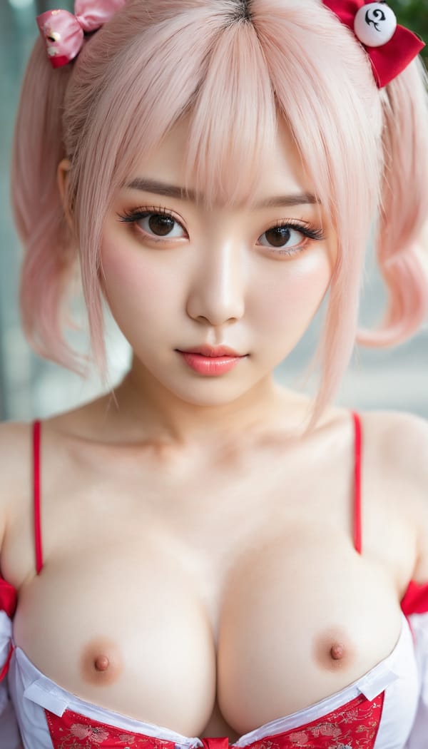 Tags: 21872187, SDXL
{"3": {"inputs": {"seed": 348816972695223, "steps": 32, "cfg": 6.83, "sampler_name": "dpmpp_2m", "scheduler": "karras", "denoise": 1.0, "model": ["27", 0], "positive": ["6", 0], "negative": ["7", 0], "latent_image": ["5", 0]}, "class_type": "KSampler"}, "4": {"inputs": {"ckpt_name": "juggernautxl.safetensors"}, "class_type": "CheckpointLoaderSimple"}, "5": {"inputs": {"width": 768, "height": 1344, "batch_size": 1}, "class_type": "EmptyLatentImage"}, "6": {"inputs": {"text": "24 year old girl, (chinese:0.95), (korean:1.13), (cute:0.96), (seductive facial expression:0.96), (blush:1.07), (idol:0.98), (eyelashes:1.03), (double eyelids:0.99), (slim:1.03), (beautiful eyes:1.11), (pale skin:1.06), (sexy lips:1.11), (seductive pose:1.10), (detailed face:1.11), (temptress:1.12), (in a seductive pose:0.95), (large perky breasts:0.99), (cleavage:1.00), (thigh gap:1.08), (in a cosplay:1.08) at comiket posing for camera, (detailed skin:1.05), (skin fuzz:1.06), (film:1.07), (candid cinema:1.07), (natural looking skin:1.05), (portra:1.04), (RAW:1.03), (textured skin:1.04), (soft lighting:1.05)", "clip": ["27", 1]}, "class_type": "CLIPTextEncode"}, "7": {"inputs": {"text": "(open mouth:1.14), (watermark:1.07), (low resolution:1.09), (bad hands:1.05), (worst quality:1.08), (distorted:1.12), (twisted:1.05)", "clip": ["27", 1]}, "class_type": "CLIPTextEncode"}, "8": {"inputs": {"samples": ["3", 0], "vae": ["4", 2]}, "class_type": "VAEDecode"}, "25": {"inputs": {"lora_name": "nudify_xl.safetensors", "strength_model": 0.08, "strength_clip": 0.22, "model": ["4", 0], "clip": ["4", 1]}, "class_type": "LoraLoader"}, "26": {"inputs": {"lora_name": "shirtlift_SDXL_v2.safetensors", "strength_model": 0.13, "strength_clip": 0.02, "model": ["25", 0], "clip": ["25", 1]}, "class_type": "LoraLoader"}, "27": {"inputs": {"lora_name": "PerfectEyesXL.safetensors", "strength_model": 0.19, "strength_clip": 0.0, "model": ["26", 0], "clip": ["26", 1]}, "class_type": "LoraLoader"}, "30": {"inputs": {"model_name": "4x_NMKD-Superscale-SP_178000_G.pth"}, "class_type": "UpscaleModelLoader"}, "31": {"inputs": {"upscale_model": ["30", 0], "image": ["8", 0]}, "class_type": "ImageUpscaleWithModel"}, "32": {"inputs": {"upscale_method": "lanczos", "scale_by": 0.5, "image": ["31", 0]}, "class_type": "ImageScaleBy"}, "33": {"inputs": {"pixels": ["32", 0], "vae": ["4", 2]}, "class_type": "VAEEncode"}, "34": {"inputs": {"seed": 348816972695223, "steps": 32, "cfg": 6.83, "sampler_name": "dpmpp_2m", "scheduler": "karras", "denoise": 0.3, "model": ["27", 0], "positive": ["6", 0], "negative": ["7", 0], "latent_image": ["33", 0]}, "class_type": "KSampler"}, "36": {"inputs": {"samples": ["34", 0], "vae": ["4", 2]}, "class_type": "VAEDecode"}, "39": {"inputs": {"filename_prefix": "comfyapi-1714367894398", "images": ["36", 0]}, "class_type": "SaveImage"}}