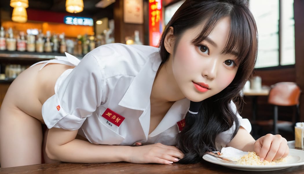 Tags: 21872187, SDXL
{"3": {"inputs": {"seed": 487658200827927, "steps": 32, "cfg": 5.87, "sampler_name": "dpmpp_2m", "scheduler": "karras", "denoise": 1.0, "model": ["27", 0], "positive": ["6", 0], "negative": ["7", 0], "latent_image": ["5", 0]}, "class_type": "KSampler"}, "4": {"inputs": {"ckpt_name": "juggernautxl.safetensors"}, "class_type": "CheckpointLoaderSimple"}, "5": {"inputs": {"width": 1344, "height": 768, "batch_size": 1}, "class_type": "EmptyLatentImage"}, "6": {"inputs": {"text": "24 year old girl, (chinese:1.11), (korean:1.14), (eyelashes:0.95), (blush:0.97), (detailed face:0.96), (seductive pose:1.07), (sexy lips:1.01), (cute:0.97), (temptress:1.11), (double eyelids:0.95), (seductive facial expression:1.03), (slim:1.02), (idol:0.97), (pale skin:1.03), (on all fours:1.14), (spreading ass cheeks:1.01), (from behind:1.06), (backboob:1.01), (a waitress in uniform:0.99) working at a restaurant, (skin fuzz:1.00), (detailed skin:1.06), (film:1.05), (textured skin:1.02), (RAW:1.06), (candid cinema:1.08), (natural looking skin:1.01), (soft lighting:1.01), (portra:1.01)", "clip": ["27", 1]}, "class_type": "CLIPTextEncode"}, "7": {"inputs": {"text": "(twisted:1.09), (open mouth:1.14), (watermark:1.12), (distorted:1.09), (bad hands:1.12), (worst quality:1.11)", "clip": ["27", 1]}, "class_type": "CLIPTextEncode"}, "8": {"inputs": {"samples": ["3", 0], "vae": ["4", 2]}, "class_type": "VAEDecode"}, "25": {"inputs": {"lora_name": "nudify_xl.safetensors", "strength_model": 0.11, "strength_clip": 0.32, "model": ["4", 0], "clip": ["4", 1]}, "class_type": "LoraLoader"}, "26": {"inputs": {"lora_name": "shirtlift_SDXL_v2.safetensors", "strength_model": 0.14, "strength_clip": 0.04, "model": ["25", 0], "clip": ["25", 1]}, "class_type": "LoraLoader"}, "27": {"inputs": {"lora_name": "PerfectEyesXL.safetensors", "strength_model": 0.13, "strength_clip": 0.0, "model": ["26", 0], "clip": ["26", 1]}, "class_type": "LoraLoader"}, "30": {"inputs": {"model_name": "4x_NMKD-Superscale-SP_178000_G.pth"}, "class_type": "UpscaleModelLoader"}, "31": {"inputs": {"upscale_model": ["30", 0], "image": ["8", 0]}, "class_type": "ImageUpscaleWithModel"}, "32": {"inputs": {"upscale_method": "lanczos", "scale_by": 0.5, "image": ["31", 0]}, "class_type": "ImageScaleBy"}, "33": {"inputs": {"pixels": ["32", 0], "vae": ["4", 2]}, "class_type": "VAEEncode"}, "34": {"inputs": {"seed": 487658200827927, "steps": 32, "cfg": 5.87, "sampler_name": "dpmpp_2m", "scheduler": "karras", "denoise": 0.3, "model": ["27", 0], "positive": ["6", 0], "negative": ["7", 0], "latent_image": ["33", 0]}, "class_type": "KSampler"}, "36": {"inputs": {"samples": ["34", 0], "vae": ["4", 2]}, "class_type": "VAEDecode"}, "39": {"inputs": {"filename_prefix": "comfyapi-1723943950740", "images": ["36", 0]}, "class_type": "SaveImage"}}